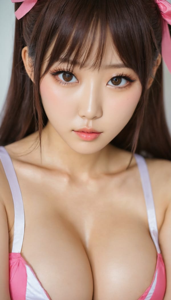 Tags: 21872187, SDXL
{"3": {"inputs": {"seed": 482054669491456, "steps": 32, "cfg": 5.64, "sampler_name": "dpmpp_2m", "scheduler": "karras", "denoise": 1.0, "model": ["27", 0], "positive": ["6", 0], "negative": ["7", 0], "latent_image": ["5", 0]}, "class_type": "KSampler"}, "4": {"inputs": {"ckpt_name": "juggernautxl.safetensors"}, "class_type": "CheckpointLoaderSimple"}, "5": {"inputs": {"width": 768, "height": 1344, "batch_size": 1}, "class_type": "EmptyLatentImage"}, "6": {"inputs": {"text": "27 year old girl, (korean:0.98), (japanese:0.98), (beautiful eyes:0.95), (sexy lips:0.95), (double eyelids:0.96), (temptress:1.02), (seductive facial expression:1.01), (seductive pose:1.09), (idol:0.95), (slim:0.96), (eyelashes:0.98), (cute:1.02), (blush:1.02), (detailed face:1.02), (in a seductive pose:1.13), (large perky breasts:0.99), (cleavage:1.12), (thigh gap:1.02), (in a cosplay:1.07) at comiket posing for camera, (RAW:1.03), (film:1.07), (skin fuzz:1.04), (soft lighting:1.09), (textured skin:1.02), (natural looking skin:1.08), (portra:1.07), (detailed skin:1.05), (candid cinema:1.08)", "clip": ["27", 1]}, "class_type": "CLIPTextEncode"}, "7": {"inputs": {"text": "(low resolution:1.12), (watermark:1.13), (open mouth:1.08), (worst quality:1.11), (twisted:1.06), (distorted:1.09)", "clip": ["27", 1]}, "class_type": "CLIPTextEncode"}, "8": {"inputs": {"samples": ["3", 0], "vae": ["4", 2]}, "class_type": "VAEDecode"}, "25": {"inputs": {"lora_name": "nudify_xl.safetensors", "strength_model": 0.25, "strength_clip": 0.01, "model": ["4", 0], "clip": ["4", 1]}, "class_type": "LoraLoader"}, "26": {"inputs": {"lora_name": "shirtlift_SDXL_v2.safetensors", "strength_model": 0.0, "strength_clip": 0.05, "model": ["25", 0], "clip": ["25", 1]}, "class_type": "LoraLoader"}, "27": {"inputs": {"lora_name": "PerfectEyesXL.safetensors", "strength_model": 0.02, "strength_clip": 0.06, "model": ["26", 0], "clip": ["26", 1]}, "class_type": "LoraLoader"}, "30": {"inputs": {"model_name": "4x_NMKD-Superscale-SP_178000_G.pth"}, "class_type": "UpscaleModelLoader"}, "31": {"inputs": {"upscale_model": ["30", 0], "image": ["8", 0]}, "class_type": "ImageUpscaleWithModel"}, "32": {"inputs": {"upscale_method": "lanczos", "scale_by": 0.5, "image": ["31", 0]}, "class_type": "ImageScaleBy"}, "33": {"inputs": {"pixels": ["32", 0], "vae": ["4", 2]}, "class_type": "VAEEncode"}, "34": {"inputs": {"seed": 482054669491456, "steps": 32, "cfg": 5.64, "sampler_name": "dpmpp_2m", "scheduler": "karras", "denoise": 0.3, "model": ["27", 0], "positive": ["6", 0], "negative": ["7", 0], "latent_image": ["33", 0]}, "class_type": "KSampler"}, "36": {"inputs": {"samples": ["34", 0], "vae": ["4", 2]}, "class_type": "VAEDecode"}, "39": {"inputs": {"filename_prefix": "comfyapi-1724473747220", "images": ["36", 0]}, "class_type": "SaveImage"}}