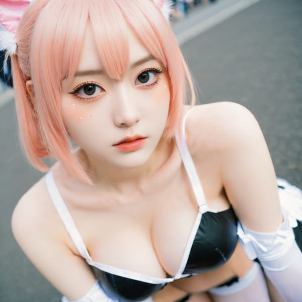 Tags: 21872187, SDXL
{"3": {"inputs": {"seed": 171046522735400, "steps": 32, "cfg": 6.25, "sampler_name": "dpmpp_2m", "scheduler": "karras", "denoise": 1.0, "model": ["27", 0], "positive": ["6", 0], "negative": ["7", 0], "latent_image": ["5", 0]}, "class_type": "KSampler"}, "4": {"inputs": {"ckpt_name": "leosamsHelloworldSDXL_helloworldSDXL32DPO.safetensors"}, "class_type": "CheckpointLoaderSimple"}, "5": {"inputs": {"width": 1024, "height": 1024, "batch_size": 1}, "class_type": "EmptyLatentImage"}, "6": {"inputs": {"text": "21 year old girl, (seductive facial expression:1.14), (detailed face:0.96), (seductive pose:1.05), (idol:1.04), (slim:1.14), (sexy lips:1.00), (blush:0.95), (double eyelids:1.11), (eyelashes:1.12), (pale skin:1.07), (temptress:1.12), (beautiful eyes:1.07), (in a seductive pose:0.95), (large perky breasts:0.96), (cleavage:1.03), (thigh gap:1.05), (in a cosplay:1.13) at comiket posing for camera, (portra:1.04), (textured skin:1.07), (film:1.02), (detailed skin:1.07), (soft lighting:1.04), (natural looking skin:1.05), (skin fuzz:1.09), (RAW:1.04)", "clip": ["27", 1]}, "class_type": "CLIPTextEncode"}, "7": {"inputs": {"text": "(bad hands:1.10), (twisted:1.07), (open mouth:1.14), (watermark:1.07), (worst quality:1.12), (distorted:1.05), (low resolution:1.14)", "clip": ["27", 1]}, "class_type": "CLIPTextEncode"}, "8": {"inputs": {"samples": ["3", 0], "vae": ["4", 2]}, "class_type": "VAEDecode"}, "25": {"inputs": {"lora_name": "nudify_xl.safetensors", "strength_model": 0.34, "strength_clip": 0.15, "model": ["4", 0], "clip": ["4", 1]}, "class_type": "LoraLoader"}, "26": {"inputs": {"lora_name": "shirtlift_SDXL_v2.safetensors", "strength_model": 0.01, "strength_clip": 0.18, "model": ["25", 0], "clip": ["25", 1]}, "class_type": "LoraLoader"}, "27": {"inputs": {"lora_name": "PerfectEyesXL.safetensors", "strength_model": 0.15, "strength_clip": 0.08, "model": ["26", 0], "clip": ["26", 1]}, "class_type": "LoraLoader"}, "30": {"inputs": {"model_name": "4x_NMKD-Superscale-SP_178000_G.pth"}, "class_type": "UpscaleModelLoader"}, "31": {"inputs": {"upscale_model": ["30", 0], "image": ["8", 0]}, "class_type": "ImageUpscaleWithModel"}, "32": {"inputs": {"upscale_method": "lanczos", "scale_by": 0.5, "image": ["31", 0]}, "class_type": "ImageScaleBy"}, "33": {"inputs": {"pixels": ["32", 0], "vae": ["4", 2]}, "class_type": "VAEEncode"}, "34": {"inputs": {"seed": 171046522735400, "steps": 32, "cfg": 6.25, "sampler_name": "dpmpp_2m", "scheduler": "karras", "denoise": 0.3, "model": ["27", 0], "positive": ["6", 0], "negative": ["7", 0], "latent_image": ["33", 0]}, "class_type": "KSampler"}, "36": {"inputs": {"samples": ["34", 0], "vae": ["4", 2]}, "class_type": "VAEDecode"}, "39": {"inputs": {"filename_prefix": "comfyapi-1707385602813", "images": ["36", 0]}, "class_type": "SaveImage"}}