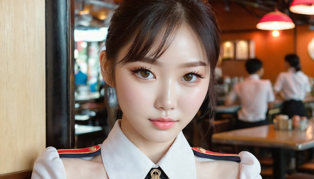 Tags: 21872187, SDXL
{"3": {"inputs": {"seed": 772855208261564, "steps": 32, "cfg": 7.14, "sampler_name": "dpmpp_2m", "scheduler": "karras", "denoise": 1.0, "model": ["27", 0], "positive": ["6", 0], "negative": ["7", 0], "latent_image": ["5", 0]}, "class_type": "KSampler"}, "4": {"inputs": {"ckpt_name": "juggernautxl.safetensors"}, "class_type": "CheckpointLoaderSimple"}, "5": {"inputs": {"width": 1344, "height": 768, "batch_size": 1}, "class_type": "EmptyLatentImage"}, "6": {"inputs": {"text": "22 year old girl, (korean:1.03), (russian:1.03), (idol:1.14), (blush:1.00), (beautiful eyes:1.09), (detailed face:1.13), (cute:1.13), (seductive facial expression:1.11), (sexy lips:1.03), (slim:0.95), (seductive pose:1.05), (double eyelids:1.01), (eyelashes:1.14), (pale skin:1.14), (temptress:1.14), (perky ass:1.12), (exposed ass:0.99), (looking back:0.96), (sexy ass:1.01), (thigh gap:0.98), (a waitress in uniform:0.97) working at a restaurant, (film:1.00), (detailed skin:1.05), (RAW:1.02), (candid cinema:1.09), (soft lighting:1.06), (textured skin:1.05), (skin fuzz:1.08), (natural looking skin:1.04), (portra:1.07)", "clip": ["27", 1]}, "class_type": "CLIPTextEncode"}, "7": {"inputs": {"text": "(low resolution:1.06), (distorted:1.10), (bad hands:1.12), (open mouth:1.11), (twisted:1.10), (worst quality:1.12), (watermark:1.05)", "clip": ["27", 1]}, "class_type": "CLIPTextEncode"}, "8": {"inputs": {"samples": ["3", 0], "vae": ["4", 2]}, "class_type": "VAEDecode"}, "25": {"inputs": {"lora_name": "nudify_xl.safetensors", "strength_model": 0.01, "strength_clip": 0.33, "model": ["4", 0], "clip": ["4", 1]}, "class_type": "LoraLoader"}, "26": {"inputs": {"lora_name": "shirtlift_SDXL_v2.safetensors", "strength_model": 0.1, "strength_clip": 0.1, "model": ["25", 0], "clip": ["25", 1]}, "class_type": "LoraLoader"}, "27": {"inputs": {"lora_name": "PerfectEyesXL.safetensors", "strength_model": 0.08, "strength_clip": 0.05, "model": ["26", 0], "clip": ["26", 1]}, "class_type": "LoraLoader"}, "30": {"inputs": {"model_name": "4x_NMKD-Superscale-SP_178000_G.pth"}, "class_type": "UpscaleModelLoader"}, "31": {"inputs": {"upscale_model": ["30", 0], "image": ["8", 0]}, "class_type": "ImageUpscaleWithModel"}, "32": {"inputs": {"upscale_method": "lanczos", "scale_by": 0.5, "image": ["31", 0]}, "class_type": "ImageScaleBy"}, "33": {"inputs": {"pixels": ["32", 0], "vae": ["4", 2]}, "class_type": "VAEEncode"}, "34": {"inputs": {"seed": 772855208261564, "steps": 32, "cfg": 7.14, "sampler_name": "dpmpp_2m", "scheduler": "karras", "denoise": 0.3, "model": ["27", 0], "positive": ["6", 0], "negative": ["7", 0], "latent_image": ["33", 0]}, "class_type": "KSampler"}, "36": {"inputs": {"samples": ["34", 0], "vae": ["4", 2]}, "class_type": "VAEDecode"}, "39": {"inputs": {"filename_prefix": "comfyapi-1713461397962", "images": ["36", 0]}, "class_type": "SaveImage"}}