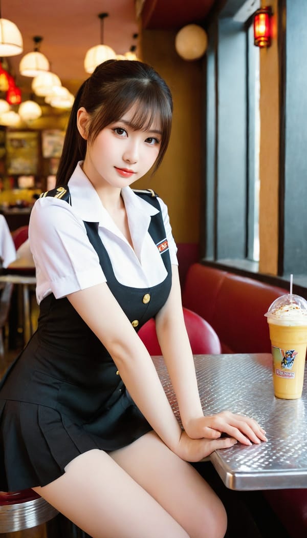 Tags: 21872187, SDXL
{"3": {"inputs": {"seed": 110940758790965, "steps": 64, "cfg": 6.11, "sampler_name": "dpmpp_2m", "scheduler": "karras", "denoise": 1.0, "model": ["27", 0], "positive": ["6", 0], "negative": ["7", 0], "latent_image": ["5", 0]}, "class_type": "KSampler"}, "4": {"inputs": {"ckpt_name": "helloworldxl.safetensors"}, "class_type": "CheckpointLoaderSimple"}, "5": {"inputs": {"width": 768, "height": 1344, "batch_size": 1}, "class_type": "EmptyLatentImage"}, "6": {"inputs": {"text": "23 year old girl, (taiwanese:1.11), (russian:1.12), (blush:1.11), (seductive facial expression:0.99), (double eyelids:1.00), (temptress:1.11), (beautiful eyes:0.95), (detailed face:1.02), (pale skin:0.99), (slim:1.06), (cute:1.11), (sexy lips:1.07), (idol:0.95), (eyelashes:0.95), (in a seductive pose:1.04), (large perky breasts:1.10), (cleavage:1.04), (thigh gap:1.00), (a waitress in uniform:1.10) working at a restaurant, (RAW:1.04), (detailed skin:1.00), (skin fuzz:1.01), (natural looking skin:1.01), (soft lighting:1.08), (portra:1.02), (candid cinema:1.09), (textured skin:1.06)", "clip": ["27", 1]}, "class_type": "CLIPTextEncode"}, "7": {"inputs": {"text": "(twisted:1.06), (watermark:1.08), (open mouth:1.06), (bad hands:1.08), (distorted:1.12), (low resolution:1.06)", "clip": ["27", 1]}, "class_type": "CLIPTextEncode"}, "8": {"inputs": {"samples": ["3", 0], "vae": ["4", 2]}, "class_type": "VAEDecode"}, "25": {"inputs": {"lora_name": "nudify_xl.safetensors", "strength_model": 0.02, "strength_clip": 0.23, "model": ["4", 0], "clip": ["4", 1]}, "class_type": "LoraLoader"}, "26": {"inputs": {"lora_name": "shirtlift_SDXL_v2.safetensors", "strength_model": 0.03, "strength_clip": 0.1, "model": ["25", 0], "clip": ["25", 1]}, "class_type": "LoraLoader"}, "27": {"inputs": {"lora_name": "PerfectEyesXL.safetensors", "strength_model": 0.16, "strength_clip": 0.0, "model": ["26", 0], "clip": ["26", 1]}, "class_type": "LoraLoader"}, "30": {"inputs": {"model_name": "4x_NMKD-Superscale-SP_178000_G.pth"}, "class_type": "UpscaleModelLoader"}, "31": {"inputs": {"upscale_model": ["30", 0], "image": ["8", 0]}, "class_type": "ImageUpscaleWithModel"}, "32": {"inputs": {"upscale_method": "lanczos", "scale_by": 0.5, "image": ["31", 0]}, "class_type": "ImageScaleBy"}, "33": {"inputs": {"pixels": ["32", 0], "vae": ["4", 2]}, "class_type": "VAEEncode"}, "34": {"inputs": {"seed": 110940758790965, "steps": 64, "cfg": 6.11, "sampler_name": "dpmpp_2m", "scheduler": "karras", "denoise": 0.3, "model": ["27", 0], "positive": ["6", 0], "negative": ["7", 0], "latent_image": ["33", 0]}, "class_type": "KSampler"}, "36": {"inputs": {"samples": ["34", 0], "vae": ["4", 2]}, "class_type": "VAEDecode"}, "39": {"inputs": {"filename_prefix": "comfyapi-1713793605305", "images": ["36", 0]}, "class_type": "SaveImage"}}