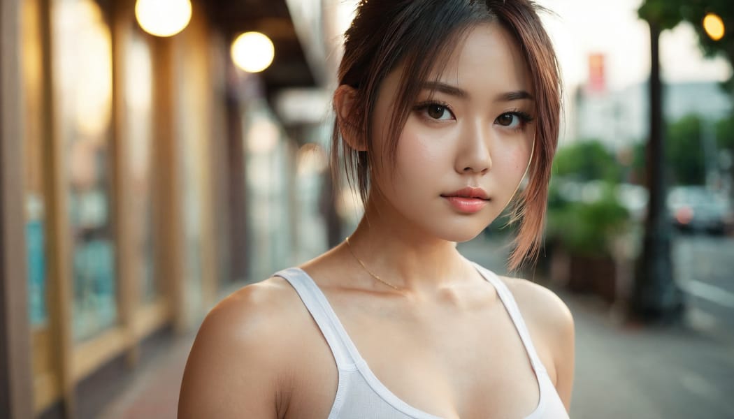 Tags: 21872187, SDXL
{"3": {"inputs": {"seed": 766137105343015, "steps": 64, "cfg": 5.98, "sampler_name": "dpmpp_2m", "scheduler": "karras", "denoise": 1.0, "model": ["27", 0], "positive": ["6", 0], "negative": ["7", 0], "latent_image": ["5", 0]}, "class_type": "KSampler"}, "4": {"inputs": {"ckpt_name": "juggernautxl.safetensors"}, "class_type": "CheckpointLoaderSimple"}, "5": {"inputs": {"width": 1344, "height": 768, "batch_size": 1}, "class_type": "EmptyLatentImage"}, "6": {"inputs": {"text": "27 year old girl, (blush:1.12), (detailed face:1.13), (cute:1.09), (temptress:0.99), (idol:0.97), (sexy lips:0.96), (double eyelids:1.04), (eyelashes:1.09), (seductive facial expression:1.10), (slim:0.97), (beautiful eyes:1.12), (seductive pose:1.11), (in a seductive pose:1.12), (large perky breasts:0.96), (cleavage:1.05), (thigh gap:1.14), (white tanktop:1.07), busy street, (soft lighting:1.09), (film:1.07), (detailed skin:1.00), (natural looking skin:1.02), (skin fuzz:1.04), (RAW:1.02), (candid cinema:1.03), (textured skin:1.07), (portra:1.04)", "clip": ["27", 1]}, "class_type": "CLIPTextEncode"}, "7": {"inputs": {"text": "(distorted:1.06), (bad hands:1.09), (open mouth:1.09), (low resolution:1.09), (worst quality:1.14), (twisted:1.14), (watermark:1.14)", "clip": ["27", 1]}, "class_type": "CLIPTextEncode"}, "8": {"inputs": {"samples": ["3", 0], "vae": ["4", 2]}, "class_type": "VAEDecode"}, "25": {"inputs": {"lora_name": "nudify_xl.safetensors", "strength_model": 0.06, "strength_clip": 0.16, "model": ["4", 0], "clip": ["4", 1]}, "class_type": "LoraLoader"}, "26": {"inputs": {"lora_name": "shirtlift_SDXL_v2.safetensors", "strength_model": 0.06, "strength_clip": 0.04, "model": ["25", 0], "clip": ["25", 1]}, "class_type": "LoraLoader"}, "27": {"inputs": {"lora_name": "PerfectEyesXL.safetensors", "strength_model": 0.19, "strength_clip": 0.12, "model": ["26", 0], "clip": ["26", 1]}, "class_type": "LoraLoader"}, "30": {"inputs": {"model_name": "4x_NMKD-Superscale-SP_178000_G.pth"}, "class_type": "UpscaleModelLoader"}, "31": {"inputs": {"upscale_model": ["30", 0], "image": ["8", 0]}, "class_type": "ImageUpscaleWithModel"}, "32": {"inputs": {"upscale_method": "lanczos", "scale_by": 0.5, "image": ["31", 0]}, "class_type": "ImageScaleBy"}, "33": {"inputs": {"pixels": ["32", 0], "vae": ["4", 2]}, "class_type": "VAEEncode"}, "34": {"inputs": {"seed": 766137105343015, "steps": 64, "cfg": 5.98, "sampler_name": "dpmpp_2m", "scheduler": "karras", "denoise": 0.3, "model": ["27", 0], "positive": ["6", 0], "negative": ["7", 0], "latent_image": ["33", 0]}, "class_type": "KSampler"}, "36": {"inputs": {"samples": ["34", 0], "vae": ["4", 2]}, "class_type": "VAEDecode"}, "39": {"inputs": {"filename_prefix": "comfyapi-1714792981035", "images": ["36", 0]}, "class_type": "SaveImage"}}