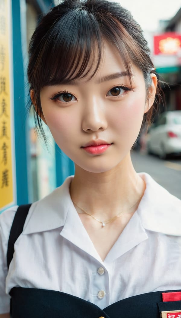 Tags: 21872187, SDXL
{"3": {"inputs": {"seed": 722022697404920, "steps": 64, "cfg": 7.54, "sampler_name": "dpmpp_2m", "scheduler": "karras", "denoise": 1.0, "model": ["27", 0], "positive": ["6", 0], "negative": ["7", 0], "latent_image": ["5", 0]}, "class_type": "KSampler"}, "4": {"inputs": {"ckpt_name": "juggernautxl.safetensors"}, "class_type": "CheckpointLoaderSimple"}, "5": {"inputs": {"width": 768, "height": 1344, "batch_size": 1}, "class_type": "EmptyLatentImage"}, "6": {"inputs": {"text": "25 year old girl, (taiwanese:1.10), (blush:1.05), (beautiful eyes:1.06), (pale skin:1.05), (cute:1.14), (seductive pose:1.05), (idol:0.98), (double eyelids:0.95), (slim:1.07), (temptress:0.99), (seductive facial expression:1.06), (detailed face:1.05), (sexy lips:1.00), (eyelashes:1.10), (on all fours:1.00), (spreading ass cheeks:1.12), (from behind:1.03), (backboob:0.97), (school uniform:1.12), choker, busy street, (candid cinema:1.06), (portra:1.03), (RAW:1.09), (natural looking skin:1.08), (soft lighting:1.03), (detailed skin:1.04), (skin fuzz:1.06), (film:1.08)", "clip": ["27", 1]}, "class_type": "CLIPTextEncode"}, "7": {"inputs": {"text": "(distorted:1.09), (worst quality:1.10), (twisted:1.14), (bad hands:1.14), (watermark:1.14), (low resolution:1.08), (open mouth:1.06)", "clip": ["27", 1]}, "class_type": "CLIPTextEncode"}, "8": {"inputs": {"samples": ["3", 0], "vae": ["4", 2]}, "class_type": "VAEDecode"}, "25": {"inputs": {"lora_name": "nudify_xl.safetensors", "strength_model": 0.0, "strength_clip": 0.28, "model": ["4", 0], "clip": ["4", 1]}, "class_type": "LoraLoader"}, "26": {"inputs": {"lora_name": "shirtlift_SDXL_v2.safetensors", "strength_model": 0.16, "strength_clip": 0.07, "model": ["25", 0], "clip": ["25", 1]}, "class_type": "LoraLoader"}, "27": {"inputs": {"lora_name": "PerfectEyesXL.safetensors", "strength_model": 0.19, "strength_clip": 0.01, "model": ["26", 0], "clip": ["26", 1]}, "class_type": "LoraLoader"}, "30": {"inputs": {"model_name": "4x_NMKD-Superscale-SP_178000_G.pth"}, "class_type": "UpscaleModelLoader"}, "31": {"inputs": {"upscale_model": ["30", 0], "image": ["8", 0]}, "class_type": "ImageUpscaleWithModel"}, "32": {"inputs": {"upscale_method": "lanczos", "scale_by": 0.5, "image": ["31", 0]}, "class_type": "ImageScaleBy"}, "33": {"inputs": {"pixels": ["32", 0], "vae": ["4", 2]}, "class_type": "VAEEncode"}, "34": {"inputs": {"seed": 722022697404920, "steps": 64, "cfg": 7.54, "sampler_name": "dpmpp_2m", "scheduler": "karras", "denoise": 0.3, "model": ["27", 0], "positive": ["6", 0], "negative": ["7", 0], "latent_image": ["33", 0]}, "class_type": "KSampler"}, "36": {"inputs": {"samples": ["34", 0], "vae": ["4", 2]}, "class_type": "VAEDecode"}, "39": {"inputs": {"filename_prefix": "comfyapi-1714547504905", "images": ["36", 0]}, "class_type": "SaveImage"}}