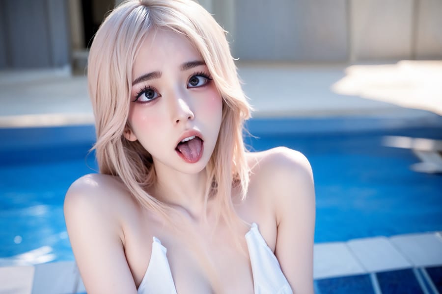 Tags: 21872187
<lora:JapaneseDollLikeness_v15:0.33>, <lora:taiwanDollLikeness_v20:0.36>, <lora:YaeMiko_Test:0.76>, (swimsuit:0.98), swimming pool, <lora:ahegao-x-v4:0.81>, ahegao face, pleasure, extremely detailed eyes, extremely detailed face, cute, (photorealistic:1.15), sexy lips, seductive smile, double eyelids, eyelashes, pale skin, full body portrait, textured skin, RAW, best quality, tall, (long slim legs:0.95), (thigh gap:1.07), blush, delicate and beautiful girl, (stunningly attractive:0.97), (dramatic:1.13)
Negative prompt: drawings, anime, black and white, (normal quality:2.25), (worst quality:1.91)
Steps: 32, Sampler: DPM++ 2M Karras, CFG scale: 5.09, Seed: 871265620, Size: 768x512, Model hash: fc2511737a, Model: chilloutmix_NiPrunedFp32Fix, Seed resize from: -1x-1, Denoising strength: 0.4, Version: v1.2.1, Hires upscale: 2.5, Hires steps: 16, Hires upscaler: ESRGAN_4x