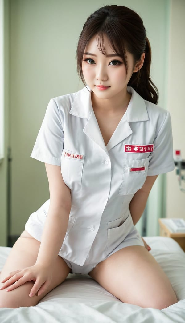 Tags: 21872187, SDXL
{"3": {"inputs": {"seed": 184496096828187, "steps": 32, "cfg": 7.13, "sampler_name": "dpmpp_2m", "scheduler": "karras", "denoise": 1.0, "model": ["27", 0], "positive": ["6", 0], "negative": ["7", 0], "latent_image": ["5", 0]}, "class_type": "KSampler"}, "4": {"inputs": {"ckpt_name": "juggernautXL_v8Rundiffusion.safetensors"}, "class_type": "CheckpointLoaderSimple"}, "5": {"inputs": {"width": 768, "height": 1344, "batch_size": 1}, "class_type": "EmptyLatentImage"}, "6": {"inputs": {"text": "21 year old girl, (japanese:1.02), (temptress:1.02), (seductive pose:1.07), (double eyelids:1.12), (slim:1.13), (seductive facial expression:1.08), (beautiful eyes:1.04), (sexy lips:1.10), (detailed face:0.97), (eyelashes:0.98), (blush:1.08), (cute:0.97), (pale skin:1.07), (idol:1.11), (on all fours:1.06), (spreading ass cheeks:1.03), (from behind:1.13), (backboob:0.98), (nurse in uniform:1.14) working in a hospital ward, (textured skin:1.02), (natural looking skin:1.09), (RAW:1.06), (skin fuzz:1.07), (soft lighting:1.08), (candid cinema:1.01), (portra:1.08), (detailed skin:1.00), (film:1.09)", "clip": ["27", 1]}, "class_type": "CLIPTextEncode"}, "7": {"inputs": {"text": "(worst quality:1.14), (distorted:1.12), (open mouth:1.05), (watermark:1.05), (twisted:1.11), (low resolution:1.07)", "clip": ["27", 1]}, "class_type": "CLIPTextEncode"}, "8": {"inputs": {"samples": ["3", 0], "vae": ["4", 2]}, "class_type": "VAEDecode"}, "25": {"inputs": {"lora_name": "nudify_xl.safetensors", "strength_model": 0.28, "strength_clip": 0.08, "model": ["4", 0], "clip": ["4", 1]}, "class_type": "LoraLoader"}, "26": {"inputs": {"lora_name": "shirtlift_SDXL_v2.safetensors", "strength_model": 0.09, "strength_clip": 0.0, "model": ["25", 0], "clip": ["25", 1]}, "class_type": "LoraLoader"}, "27": {"inputs": {"lora_name": "PerfectEyesXL.safetensors", "strength_model": 0.09, "strength_clip": 0.07, "model": ["26", 0], "clip": ["26", 1]}, "class_type": "LoraLoader"}, "30": {"inputs": {"model_name": "4x_NMKD-Superscale-SP_178000_G.pth"}, "class_type": "UpscaleModelLoader"}, "31": {"inputs": {"upscale_model": ["30", 0], "image": ["8", 0]}, "class_type": "ImageUpscaleWithModel"}, "32": {"inputs": {"upscale_method": "lanczos", "scale_by": 0.5, "image": ["31", 0]}, "class_type": "ImageScaleBy"}, "33": {"inputs": {"pixels": ["32", 0], "vae": ["4", 2]}, "class_type": "VAEEncode"}, "34": {"inputs": {"seed": 184496096828187, "steps": 32, "cfg": 7.13, "sampler_name": "dpmpp_2m", "scheduler": "karras", "denoise": 0.3, "model": ["27", 0], "positive": ["6", 0], "negative": ["7", 0], "latent_image": ["33", 0]}, "class_type": "KSampler"}, "36": {"inputs": {"samples": ["34", 0], "vae": ["4", 2]}, "class_type": "VAEDecode"}, "39": {"inputs": {"filename_prefix": "comfyapi-1707905719105", "images": ["36", 0]}, "class_type": "SaveImage"}}