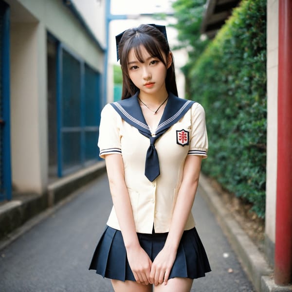 Tags: 21872187, SDXL
{"3": {"inputs": {"seed": 410530070949584, "steps": 32, "cfg": 6.5, "sampler_name": "dpmpp_2m", "scheduler": "karras", "denoise": 1.0, "model": ["27", 0], "positive": ["6", 0], "negative": ["7", 0], "latent_image": ["5", 0]}, "class_type": "KSampler"}, "4": {"inputs": {"ckpt_name": "leosamsHelloworldSDXL_helloworldSDXL32DPO.safetensors"}, "class_type": "CheckpointLoaderSimple"}, "5": {"inputs": {"width": 1024, "height": 1024, "batch_size": 1}, "class_type": "EmptyLatentImage"}, "6": {"inputs": {"text": "22 year old girl, (japanese:1.11), (seductive facial expression:1.12), (double eyelids:1.03), (blush:1.00), (idol:1.01), (detailed face:0.96), (pale skin:1.01), (temptress:0.98), (beautiful eyes:1.01), (slim:1.03), (seductive pose:1.01), (eyelashes:0.98), (sexy lips:1.10), (cute:1.14), (in a seductive pose:1.06), (large perky breasts:0.99), (cleavage:1.07), (thigh gap:1.14), (school uniform:1.12), choker, busy street, (film:1.08), (soft lighting:1.03), (detailed skin:1.05), (candid cinema:1.05), (RAW:1.06), (textured skin:1.01), (skin fuzz:1.08), (portra:1.03), (natural looking skin:1.01)", "clip": ["27", 1]}, "class_type": "CLIPTextEncode"}, "7": {"inputs": {"text": "(open mouth:1.05), (low resolution:1.11), (distorted:1.14), (twisted:1.05), (watermark:1.11), (worst quality:1.05), (bad hands:1.06)", "clip": ["27", 1]}, "class_type": "CLIPTextEncode"}, "8": {"inputs": {"samples": ["3", 0], "vae": ["4", 2]}, "class_type": "VAEDecode"}, "25": {"inputs": {"lora_name": "nudify_xl.safetensors", "strength_model": 0.39, "strength_clip": 0.06, "model": ["4", 0], "clip": ["4", 1]}, "class_type": "LoraLoader"}, "26": {"inputs": {"lora_name": "shirtlift_SDXL_v2.safetensors", "strength_model": 0.07, "strength_clip": 0.16, "model": ["25", 0], "clip": ["25", 1]}, "class_type": "LoraLoader"}, "27": {"inputs": {"lora_name": "PerfectEyesXL.safetensors", "strength_model": 0.06, "strength_clip": 0.12, "model": ["26", 0], "clip": ["26", 1]}, "class_type": "LoraLoader"}, "30": {"inputs": {"model_name": "4x_NMKD-Superscale-SP_178000_G.pth"}, "class_type": "UpscaleModelLoader"}, "31": {"inputs": {"upscale_model": ["30", 0], "image": ["8", 0]}, "class_type": "ImageUpscaleWithModel"}, "32": {"inputs": {"upscale_method": "lanczos", "scale_by": 0.5, "image": ["31", 0]}, "class_type": "ImageScaleBy"}, "33": {"inputs": {"pixels": ["32", 0], "vae": ["4", 2]}, "class_type": "VAEEncode"}, "34": {"inputs": {"seed": 410530070949584, "steps": 32, "cfg": 6.5, "sampler_name": "dpmpp_2m", "scheduler": "karras", "denoise": 0.3, "model": ["27", 0], "positive": ["6", 0], "negative": ["7", 0], "latent_image": ["33", 0]}, "class_type": "KSampler"}, "36": {"inputs": {"samples": ["34", 0], "vae": ["4", 2]}, "class_type": "VAEDecode"}, "39": {"inputs": {"filename_prefix": "comfyapi-1707583596547", "images": ["36", 0]}, "class_type": "SaveImage"}}