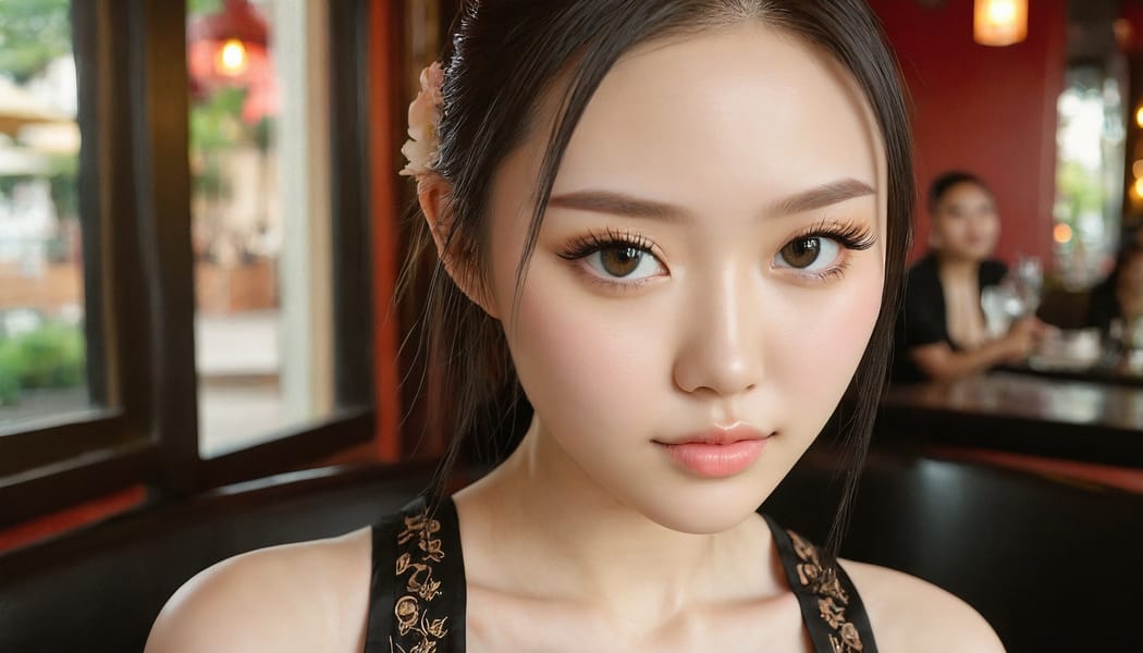 Tags: 21872187, SDXL
{"3": {"inputs": {"seed": 406577925728246, "steps": 64, "cfg": 5.84, "sampler_name": "dpmpp_2m", "scheduler": "karras", "denoise": 1.0, "model": ["27", 0], "positive": ["6", 0], "negative": ["7", 0], "latent_image": ["5", 0]}, "class_type": "KSampler"}, "4": {"inputs": {"ckpt_name": "juggernautxl.safetensors"}, "class_type": "CheckpointLoaderSimple"}, "5": {"inputs": {"width": 1344, "height": 768, "batch_size": 1}, "class_type": "EmptyLatentImage"}, "6": {"inputs": {"text": "18 year old girl, (chinese:1.14), (ukrainian:0.97), (seductive facial expression:1.09), (double eyelids:1.03), (eyelashes:1.08), (detailed face:1.14), (temptress:0.96), (slim:1.07), (sexy lips:1.02), (cute:1.09), (blush:1.09), (pale skin:1.00), (beautiful eyes:1.03), (in a seductive pose:1.01), (large perky breasts:0.95), (cleavage:1.10), (thigh gap:1.12), (wearing a little black dress:1.12) at a fine dining restaurant, (skin fuzz:1.09), (textured skin:1.00), (film:1.03), (natural looking skin:1.04), (portra:1.05), (detailed skin:1.06), (RAW:1.03), (soft lighting:1.07), (candid cinema:1.07)", "clip": ["27", 1]}, "class_type": "CLIPTextEncode"}, "7": {"inputs": {"text": "(watermark:1.10), (bad hands:1.07), (low resolution:1.12), (open mouth:1.06), (twisted:1.11), (worst quality:1.10), (distorted:1.05)", "clip": ["27", 1]}, "class_type": "CLIPTextEncode"}, "8": {"inputs": {"samples": ["3", 0], "vae": ["4", 2]}, "class_type": "VAEDecode"}, "25": {"inputs": {"lora_name": "nudify_xl.safetensors", "strength_model": 0.04, "strength_clip": 0.1, "model": ["4", 0], "clip": ["4", 1]}, "class_type": "LoraLoader"}, "26": {"inputs": {"lora_name": "shirtlift_SDXL_v2.safetensors", "strength_model": 0.12, "strength_clip": 0.09, "model": ["25", 0], "clip": ["25", 1]}, "class_type": "LoraLoader"}, "27": {"inputs": {"lora_name": "PerfectEyesXL.safetensors", "strength_model": 0.12, "strength_clip": 0.16, "model": ["26", 0], "clip": ["26", 1]}, "class_type": "LoraLoader"}, "30": {"inputs": {"model_name": "4x_NMKD-Superscale-SP_178000_G.pth"}, "class_type": "UpscaleModelLoader"}, "31": {"inputs": {"upscale_model": ["30", 0], "image": ["8", 0]}, "class_type": "ImageUpscaleWithModel"}, "32": {"inputs": {"upscale_method": "lanczos", "scale_by": 0.5, "image": ["31", 0]}, "class_type": "ImageScaleBy"}, "33": {"inputs": {"pixels": ["32", 0], "vae": ["4", 2]}, "class_type": "VAEEncode"}, "34": {"inputs": {"seed": 406577925728246, "steps": 64, "cfg": 5.84, "sampler_name": "dpmpp_2m", "scheduler": "karras", "denoise": 0.3, "model": ["27", 0], "positive": ["6", 0], "negative": ["7", 0], "latent_image": ["33", 0]}, "class_type": "KSampler"}, "36": {"inputs": {"samples": ["34", 0], "vae": ["4", 2]}, "class_type": "VAEDecode"}, "39": {"inputs": {"filename_prefix": "comfyapi-1714025767034", "images": ["36", 0]}, "class_type": "SaveImage"}}