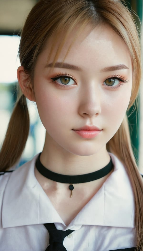 Tags: 21872187, SDXL
{"3": {"inputs": {"seed": 800151402108171, "steps": 64, "cfg": 7.81, "sampler_name": "dpmpp_2m", "scheduler": "karras", "denoise": 1.0, "model": ["27", 0], "positive": ["6", 0], "negative": ["7", 0], "latent_image": ["5", 0]}, "class_type": "KSampler"}, "4": {"inputs": {"ckpt_name": "juggernautxl.safetensors"}, "class_type": "CheckpointLoaderSimple"}, "5": {"inputs": {"width": 768, "height": 1344, "batch_size": 1}, "class_type": "EmptyLatentImage"}, "6": {"inputs": {"text": "22 year old girl, (blush:1.07), (slim:0.99), (detailed face:1.13), (eyelashes:0.97), (seductive facial expression:1.05), (double eyelids:0.96), (beautiful eyes:1.04), (cute:1.07), (pale skin:1.12), (temptress:1.00), (sexy lips:0.98), (in a seductive pose:1.04), (large perky breasts:0.98), (cleavage:1.10), (thigh gap:1.07), (school uniform:1.14), choker, busy street, (film:1.07), (natural looking skin:1.04), (portra:1.07), (skin fuzz:1.04), (textured skin:1.03), (detailed skin:1.07), (RAW:1.03), (candid cinema:1.03), (soft lighting:1.03)", "clip": ["27", 1]}, "class_type": "CLIPTextEncode"}, "7": {"inputs": {"text": "(low resolution:1.10), (open mouth:1.14), (twisted:1.07), (distorted:1.11), (watermark:1.10), (worst quality:1.12), (bad hands:1.07)", "clip": ["27", 1]}, "class_type": "CLIPTextEncode"}, "8": {"inputs": {"samples": ["3", 0], "vae": ["4", 2]}, "class_type": "VAEDecode"}, "25": {"inputs": {"lora_name": "nudify_xl.safetensors", "strength_model": 0.02, "strength_clip": 0.31, "model": ["4", 0], "clip": ["4", 1]}, "class_type": "LoraLoader"}, "26": {"inputs": {"lora_name": "shirtlift_SDXL_v2.safetensors", "strength_model": 0.17, "strength_clip": 0.0, "model": ["25", 0], "clip": ["25", 1]}, "class_type": "LoraLoader"}, "27": {"inputs": {"lora_name": "PerfectEyesXL.safetensors", "strength_model": 0.04, "strength_clip": 0.09, "model": ["26", 0], "clip": ["26", 1]}, "class_type": "LoraLoader"}, "30": {"inputs": {"model_name": "4x_NMKD-Superscale-SP_178000_G.pth"}, "class_type": "UpscaleModelLoader"}, "31": {"inputs": {"upscale_model": ["30", 0], "image": ["8", 0]}, "class_type": "ImageUpscaleWithModel"}, "32": {"inputs": {"upscale_method": "lanczos", "scale_by": 0.5, "image": ["31", 0]}, "class_type": "ImageScaleBy"}, "33": {"inputs": {"pixels": ["32", 0], "vae": ["4", 2]}, "class_type": "VAEEncode"}, "34": {"inputs": {"seed": 800151402108171, "steps": 64, "cfg": 7.81, "sampler_name": "dpmpp_2m", "scheduler": "karras", "denoise": 0.3, "model": ["27", 0], "positive": ["6", 0], "negative": ["7", 0], "latent_image": ["33", 0]}, "class_type": "KSampler"}, "36": {"inputs": {"samples": ["34", 0], "vae": ["4", 2]}, "class_type": "VAEDecode"}, "39": {"inputs": {"filename_prefix": "comfyapi-1724865557552", "images": ["36", 0]}, "class_type": "SaveImage"}}