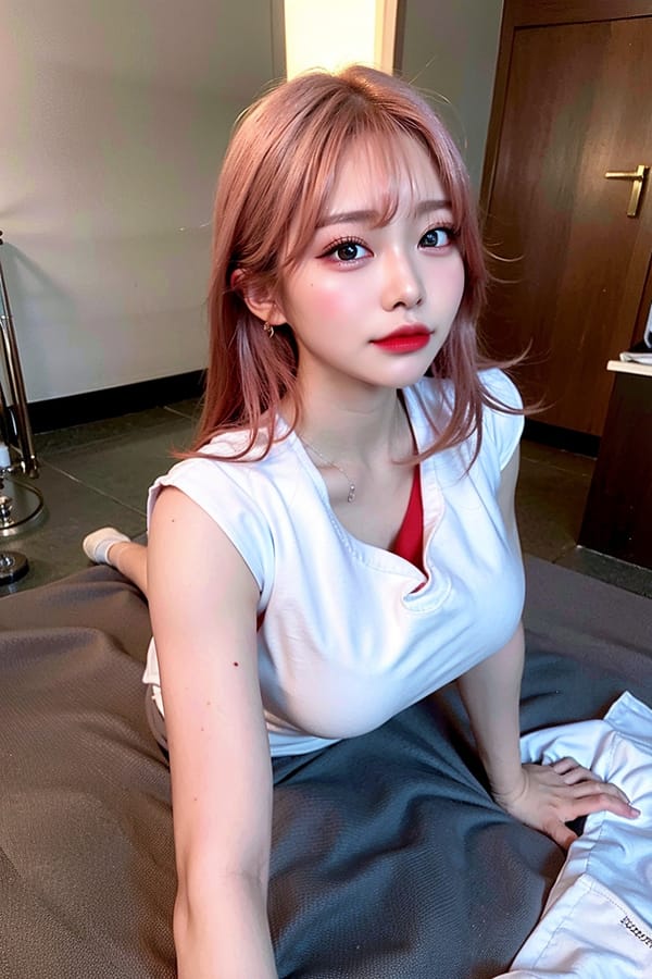 Tags: 21872187
<lora:JapaneseDollLikeness_v15:0.57>, <lora:koreanDollLikeness:0.69>, <lora:YaeMiko_Test:0.51>, (nurse outfit:1.00), hospital ward, (on all fours:1.19), spreading ass cheeks, (from behind:0.97), <lora:fixStandingDoggyStyle:0.25>, backboob, <lora:Addams:0.26>, extremely detailed eyes, extremely detailed face, cute, sexy lips, seductive smile, double eyelids, eyelashes, pale skin, full body portrait, textured skin, RAW, best quality, sharp, hyper realistic, blush, 1girl, (stunningly attractive:1.11), (dramatic:0.92)
Negative prompt: sketches, fat, (low quality:2.16), (worst quality:1.94)
Steps: 32, Sampler: DPM++ 2M Karras, CFG scale: 6.5, Seed: 2282018615, Size: 512x768, Model hash: fc2511737a, Model: chilloutmix_NiPrunedFp32Fix, Seed resize from: -1x-1, Denoising strength: 0.3, Version: v1.2.1, Hires upscale: 2.0, Hires steps: 16, Hires upscaler: ESRGAN_4x