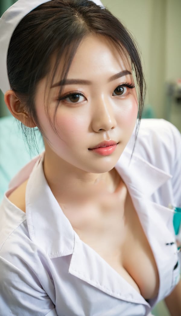 Tags: 21872187, SDXL
{"3": {"inputs": {"seed": 327840863125404, "steps": 64, "cfg": 7.69, "sampler_name": "dpmpp_2m", "scheduler": "karras", "denoise": 1.0, "model": ["27", 0], "positive": ["6", 0], "negative": ["7", 0], "latent_image": ["5", 0]}, "class_type": "KSampler"}, "4": {"inputs": {"ckpt_name": "juggernautxl.safetensors"}, "class_type": "CheckpointLoaderSimple"}, "5": {"inputs": {"width": 768, "height": 1344, "batch_size": 1}, "class_type": "EmptyLatentImage"}, "6": {"inputs": {"text": "24 year old girl, (taiwanese:1.10), (cute:1.13), (sexy lips:1.09), (idol:1.10), (blush:1.05), (beautiful eyes:1.10), (pale skin:1.07), (seductive facial expression:1.08), (double eyelids:0.96), (eyelashes:1.07), (detailed face:1.13), (temptress:1.08), (slim:1.08), (on all fours:1.06), (spreading ass cheeks:1.10), (from behind:1.04), (backboob:1.11), (nurse in uniform:1.05) working in a hospital ward, (film:1.08), (detailed skin:1.05), (RAW:1.05), (candid cinema:1.01), (soft lighting:1.08), (textured skin:1.08), (skin fuzz:1.02), (portra:1.09), (natural looking skin:1.00)", "clip": ["27", 1]}, "class_type": "CLIPTextEncode"}, "7": {"inputs": {"text": "(watermark:1.06), (low resolution:1.09), (bad hands:1.09), (distorted:1.09), (twisted:1.10), (worst quality:1.10), (open mouth:1.09)", "clip": ["27", 1]}, "class_type": "CLIPTextEncode"}, "8": {"inputs": {"samples": ["3", 0], "vae": ["4", 2]}, "class_type": "VAEDecode"}, "25": {"inputs": {"lora_name": "nudify_xl.safetensors", "strength_model": 0.13, "strength_clip": 0.19, "model": ["4", 0], "clip": ["4", 1]}, "class_type": "LoraLoader"}, "26": {"inputs": {"lora_name": "shirtlift_SDXL_v2.safetensors", "strength_model": 0.0, "strength_clip": 0.17, "model": ["25", 0], "clip": ["25", 1]}, "class_type": "LoraLoader"}, "27": {"inputs": {"lora_name": "PerfectEyesXL.safetensors", "strength_model": 0.06, "strength_clip": 0.01, "model": ["26", 0], "clip": ["26", 1]}, "class_type": "LoraLoader"}, "30": {"inputs": {"model_name": "4x_NMKD-Superscale-SP_178000_G.pth"}, "class_type": "UpscaleModelLoader"}, "31": {"inputs": {"upscale_model": ["30", 0], "image": ["8", 0]}, "class_type": "ImageUpscaleWithModel"}, "32": {"inputs": {"upscale_method": "lanczos", "scale_by": 0.5, "image": ["31", 0]}, "class_type": "ImageScaleBy"}, "33": {"inputs": {"pixels": ["32", 0], "vae": ["4", 2]}, "class_type": "VAEEncode"}, "34": {"inputs": {"seed": 327840863125404, "steps": 64, "cfg": 7.69, "sampler_name": "dpmpp_2m", "scheduler": "karras", "denoise": 0.3, "model": ["27", 0], "positive": ["6", 0], "negative": ["7", 0], "latent_image": ["33", 0]}, "class_type": "KSampler"}, "36": {"inputs": {"samples": ["34", 0], "vae": ["4", 2]}, "class_type": "VAEDecode"}, "39": {"inputs": {"filename_prefix": "comfyapi-1718983303207", "images": ["36", 0]}, "class_type": "SaveImage"}}