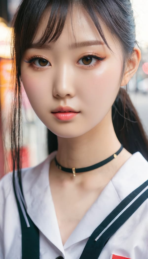 Tags: 21872187, SDXL
{"3": {"inputs": {"seed": 173555915671264, "steps": 64, "cfg": 6.79, "sampler_name": "dpmpp_2m", "scheduler": "karras", "denoise": 1.0, "model": ["27", 0], "positive": ["6", 0], "negative": ["7", 0], "latent_image": ["5", 0]}, "class_type": "KSampler"}, "4": {"inputs": {"ckpt_name": "juggernautxl.safetensors"}, "class_type": "CheckpointLoaderSimple"}, "5": {"inputs": {"width": 768, "height": 1344, "batch_size": 1}, "class_type": "EmptyLatentImage"}, "6": {"inputs": {"text": "20 year old girl, (chinese:1.14), (korean:1.12), (eyelashes:1.14), (slim:1.01), (temptress:1.06), (idol:1.14), (cute:0.97), (pale skin:1.06), (double eyelids:0.98), (detailed face:0.95), (blush:0.95), (seductive pose:1.03), (beautiful eyes:1.13), (sexy lips:0.99), (in a seductive pose:0.98), (large perky breasts:1.06), (cleavage:0.97), (thigh gap:1.14), (school uniform:1.12), choker, busy street, (soft lighting:1.03), (natural looking skin:1.01), (detailed skin:1.04), (candid cinema:1.06), (portra:1.04), (skin fuzz:1.01), (film:1.03), (RAW:1.07), (textured skin:1.03)", "clip": ["27", 1]}, "class_type": "CLIPTextEncode"}, "7": {"inputs": {"text": "(watermark:1.11), (twisted:1.05), (low resolution:1.13), (open mouth:1.10), (worst quality:1.11), (bad hands:1.07), (distorted:1.10)", "clip": ["27", 1]}, "class_type": "CLIPTextEncode"}, "8": {"inputs": {"samples": ["3", 0], "vae": ["4", 2]}, "class_type": "VAEDecode"}, "25": {"inputs": {"lora_name": "nudify_xl.safetensors", "strength_model": 0.37, "strength_clip": 0.2, "model": ["4", 0], "clip": ["4", 1]}, "class_type": "LoraLoader"}, "26": {"inputs": {"lora_name": "shirtlift_SDXL_v2.safetensors", "strength_model": 0.19, "strength_clip": 0.01, "model": ["25", 0], "clip": ["25", 1]}, "class_type": "LoraLoader"}, "27": {"inputs": {"lora_name": "PerfectEyesXL.safetensors", "strength_model": 0.19, "strength_clip": 0.03, "model": ["26", 0], "clip": ["26", 1]}, "class_type": "LoraLoader"}, "30": {"inputs": {"model_name": "4x_NMKD-Superscale-SP_178000_G.pth"}, "class_type": "UpscaleModelLoader"}, "31": {"inputs": {"upscale_model": ["30", 0], "image": ["8", 0]}, "class_type": "ImageUpscaleWithModel"}, "32": {"inputs": {"upscale_method": "lanczos", "scale_by": 0.5, "image": ["31", 0]}, "class_type": "ImageScaleBy"}, "33": {"inputs": {"pixels": ["32", 0], "vae": ["4", 2]}, "class_type": "VAEEncode"}, "34": {"inputs": {"seed": 173555915671264, "steps": 64, "cfg": 6.79, "sampler_name": "dpmpp_2m", "scheduler": "karras", "denoise": 0.3, "model": ["27", 0], "positive": ["6", 0], "negative": ["7", 0], "latent_image": ["33", 0]}, "class_type": "KSampler"}, "36": {"inputs": {"samples": ["34", 0], "vae": ["4", 2]}, "class_type": "VAEDecode"}, "39": {"inputs": {"filename_prefix": "comfyapi-1734967688848", "images": ["36", 0]}, "class_type": "SaveImage"}}