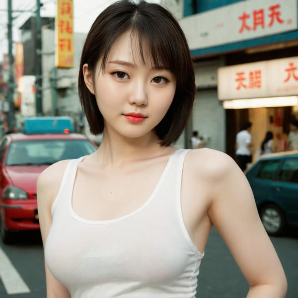 Tags: 21872187, SDXL
{"3": {"inputs": {"seed": 410786058250691, "steps": 64, "cfg": 6.57, "sampler_name": "dpmpp_2m", "scheduler": "karras", "denoise": 1.0, "model": ["27", 0], "positive": ["6", 0], "negative": ["7", 0], "latent_image": ["5", 0]}, "class_type": "KSampler"}, "4": {"inputs": {"ckpt_name": "juggernautXL_v8Rundiffusion.safetensors"}, "class_type": "CheckpointLoaderSimple"}, "5": {"inputs": {"width": 1024, "height": 1024, "batch_size": 1}, "class_type": "EmptyLatentImage"}, "6": {"inputs": {"text": "22 year old girl, (japanese:1.11), (russian:0.98), (pale skin:1.08), (double eyelids:1.06), (sexy lips:0.97), (detailed face:1.02), (temptress:1.04), (eyelashes:0.95), (cute:1.03), (seductive facial expression:1.07), (idol:0.96), (slim:0.98), (seductive pose:1.14), (beautiful eyes:0.99), (in a seductive pose:1.05), (large perky breasts:0.99), (cleavage:0.97), (thigh gap:0.95), (white tanktop:1.12), busy street, (film:1.09), (portra:1.05), (textured skin:1.09), (detailed skin:1.01), (candid cinema:1.05), (RAW:1.05), (skin fuzz:1.07), (soft lighting:1.09), (natural looking skin:1.03)", "clip": ["27", 1]}, "class_type": "CLIPTextEncode"}, "7": {"inputs": {"text": "(twisted:1.09), (bad hands:1.11), (watermark:1.08), (open mouth:1.05), (worst quality:1.05), (distorted:1.13), (low resolution:1.07)", "clip": ["27", 1]}, "class_type": "CLIPTextEncode"}, "8": {"inputs": {"samples": ["3", 0], "vae": ["4", 2]}, "class_type": "VAEDecode"}, "25": {"inputs": {"lora_name": "nudify_xl.safetensors", "strength_model": 0.14, "strength_clip": 0.24, "model": ["4", 0], "clip": ["4", 1]}, "class_type": "LoraLoader"}, "26": {"inputs": {"lora_name": "shirtlift_SDXL_v2.safetensors", "strength_model": 0.1, "strength_clip": 0.14, "model": ["25", 0], "clip": ["25", 1]}, "class_type": "LoraLoader"}, "27": {"inputs": {"lora_name": "PerfectEyesXL.safetensors", "strength_model": 0.05, "strength_clip": 0.07, "model": ["26", 0], "clip": ["26", 1]}, "class_type": "LoraLoader"}, "30": {"inputs": {"model_name": "4x_NMKD-Superscale-SP_178000_G.pth"}, "class_type": "UpscaleModelLoader"}, "31": {"inputs": {"upscale_model": ["30", 0], "image": ["8", 0]}, "class_type": "ImageUpscaleWithModel"}, "32": {"inputs": {"upscale_method": "lanczos", "scale_by": 0.5, "image": ["31", 0]}, "class_type": "ImageScaleBy"}, "33": {"inputs": {"pixels": ["32", 0], "vae": ["4", 2]}, "class_type": "VAEEncode"}, "34": {"inputs": {"seed": 410786058250691, "steps": 64, "cfg": 6.57, "sampler_name": "dpmpp_2m", "scheduler": "karras", "denoise": 0.3, "model": ["27", 0], "positive": ["6", 0], "negative": ["7", 0], "latent_image": ["33", 0]}, "class_type": "KSampler"}, "36": {"inputs": {"samples": ["34", 0], "vae": ["4", 2]}, "class_type": "VAEDecode"}, "39": {"inputs": {"filename_prefix": "comfyapi-1708046613319", "images": ["36", 0]}, "class_type": "SaveImage"}}