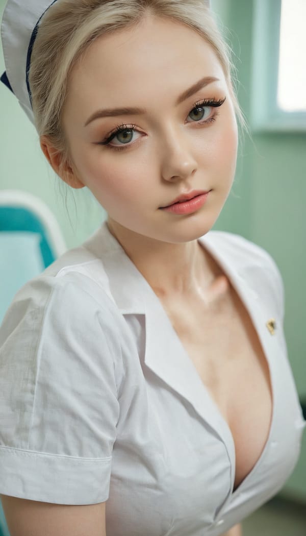 Tags: 21872187, SDXL
{"3": {"inputs": {"seed": 262699122529663, "steps": 32, "cfg": 5.69, "sampler_name": "dpmpp_2m", "scheduler": "karras", "denoise": 1.0, "model": ["27", 0], "positive": ["6", 0], "negative": ["7", 0], "latent_image": ["5", 0]}, "class_type": "KSampler"}, "4": {"inputs": {"ckpt_name": "juggernautxl.safetensors"}, "class_type": "CheckpointLoaderSimple"}, "5": {"inputs": {"width": 768, "height": 1344, "batch_size": 1}, "class_type": "EmptyLatentImage"}, "6": {"inputs": {"text": "27 year old girl, (russian:1.02), (cute:1.05), (pale skin:0.98), (double eyelids:1.07), (sexy lips:1.02), (temptress:1.02), (idol:1.08), (detailed face:1.05), (seductive pose:0.99), (beautiful eyes:1.14), (eyelashes:1.11), (slim:1.06), (seductive facial expression:1.12), (blush:1.02), (on all fours:1.10), (spreading ass cheeks:1.08), (from behind:1.07), (backboob:1.12), (nurse in uniform:1.08) working in a hospital ward, (skin fuzz:1.04), (natural looking skin:1.06), (textured skin:1.08), (film:1.02), (detailed skin:1.03), (candid cinema:1.00), (soft lighting:1.06), (RAW:1.09)", "clip": ["27", 1]}, "class_type": "CLIPTextEncode"}, "7": {"inputs": {"text": "(bad hands:1.09), (watermark:1.12), (worst quality:1.12), (low resolution:1.07), (open mouth:1.11), (distorted:1.12), (twisted:1.12)", "clip": ["27", 1]}, "class_type": "CLIPTextEncode"}, "8": {"inputs": {"samples": ["3", 0], "vae": ["4", 2]}, "class_type": "VAEDecode"}, "25": {"inputs": {"lora_name": "nudify_xl.safetensors", "strength_model": 0.21, "strength_clip": 0.26, "model": ["4", 0], "clip": ["4", 1]}, "class_type": "LoraLoader"}, "26": {"inputs": {"lora_name": "shirtlift_SDXL_v2.safetensors", "strength_model": 0.13, "strength_clip": 0.01, "model": ["25", 0], "clip": ["25", 1]}, "class_type": "LoraLoader"}, "27": {"inputs": {"lora_name": "PerfectEyesXL.safetensors", "strength_model": 0.05, "strength_clip": 0.12, "model": ["26", 0], "clip": ["26", 1]}, "class_type": "LoraLoader"}, "30": {"inputs": {"model_name": "4x_NMKD-Superscale-SP_178000_G.pth"}, "class_type": "UpscaleModelLoader"}, "31": {"inputs": {"upscale_model": ["30", 0], "image": ["8", 0]}, "class_type": "ImageUpscaleWithModel"}, "32": {"inputs": {"upscale_method": "lanczos", "scale_by": 0.5, "image": ["31", 0]}, "class_type": "ImageScaleBy"}, "33": {"inputs": {"pixels": ["32", 0], "vae": ["4", 2]}, "class_type": "VAEEncode"}, "34": {"inputs": {"seed": 262699122529663, "steps": 32, "cfg": 5.69, "sampler_name": "dpmpp_2m", "scheduler": "karras", "denoise": 0.3, "model": ["27", 0], "positive": ["6", 0], "negative": ["7", 0], "latent_image": ["33", 0]}, "class_type": "KSampler"}, "36": {"inputs": {"samples": ["34", 0], "vae": ["4", 2]}, "class_type": "VAEDecode"}, "39": {"inputs": {"filename_prefix": "comfyapi-1734715186290", "images": ["36", 0]}, "class_type": "SaveImage"}}