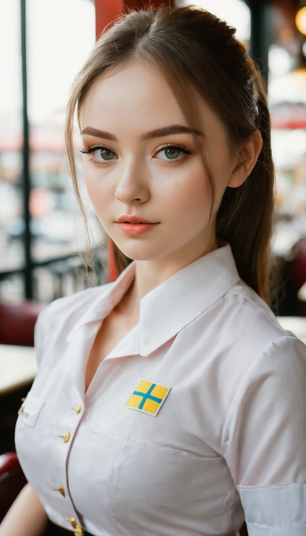 Tags: 21872187, SDXL
{"3": {"inputs": {"seed": 151320671052020, "steps": 64, "cfg": 6.76, "sampler_name": "dpmpp_2m", "scheduler": "karras", "denoise": 1.0, "model": ["27", 0], "positive": ["6", 0], "negative": ["7", 0], "latent_image": ["5", 0]}, "class_type": "KSampler"}, "4": {"inputs": {"ckpt_name": "juggernautxl.safetensors"}, "class_type": "CheckpointLoaderSimple"}, "5": {"inputs": {"width": 768, "height": 1344, "batch_size": 1}, "class_type": "EmptyLatentImage"}, "6": {"inputs": {"text": "26 year old girl, (ukrainian:1.03), (irish:1.03), (double eyelids:0.96), (seductive pose:1.09), (idol:1.12), (beautiful eyes:0.98), (sexy lips:1.13), (eyelashes:1.04), (cute:1.11), (detailed face:1.06), (blush:1.14), (temptress:1.12), (slim:0.99), (pale skin:1.03), (seductive facial expression:1.09), (perky ass:1.01), (exposed ass:0.96), (looking back:1.13), (sexy ass:1.07), (thigh gap:1.02), (a waitress in uniform:1.01) working at a restaurant, (candid cinema:1.04), (textured skin:1.01), (portra:1.04), (detailed skin:1.08), (natural looking skin:1.05), (skin fuzz:1.02), (soft lighting:1.04), (film:1.00), (RAW:1.03)", "clip": ["27", 1]}, "class_type": "CLIPTextEncode"}, "7": {"inputs": {"text": "(distorted:1.12), (bad hands:1.08), (low resolution:1.13), (watermark:1.06), (twisted:1.11), (worst quality:1.07), (open mouth:1.08)", "clip": ["27", 1]}, "class_type": "CLIPTextEncode"}, "8": {"inputs": {"samples": ["3", 0], "vae": ["4", 2]}, "class_type": "VAEDecode"}, "25": {"inputs": {"lora_name": "nudify_xl.safetensors", "strength_model": 0.13, "strength_clip": 0.08, "model": ["4", 0], "clip": ["4", 1]}, "class_type": "LoraLoader"}, "26": {"inputs": {"lora_name": "shirtlift_SDXL_v2.safetensors", "strength_model": 0.0, "strength_clip": 0.0, "model": ["25", 0], "clip": ["25", 1]}, "class_type": "LoraLoader"}, "27": {"inputs": {"lora_name": "PerfectEyesXL.safetensors", "strength_model": 0.15, "strength_clip": 0.19, "model": ["26", 0], "clip": ["26", 1]}, "class_type": "LoraLoader"}, "30": {"inputs": {"model_name": "4x_NMKD-Superscale-SP_178000_G.pth"}, "class_type": "UpscaleModelLoader"}, "31": {"inputs": {"upscale_model": ["30", 0], "image": ["8", 0]}, "class_type": "ImageUpscaleWithModel"}, "32": {"inputs": {"upscale_method": "lanczos", "scale_by": 0.5, "image": ["31", 0]}, "class_type": "ImageScaleBy"}, "33": {"inputs": {"pixels": ["32", 0], "vae": ["4", 2]}, "class_type": "VAEEncode"}, "34": {"inputs": {"seed": 151320671052020, "steps": 64, "cfg": 6.76, "sampler_name": "dpmpp_2m", "scheduler": "karras", "denoise": 0.3, "model": ["27", 0], "positive": ["6", 0], "negative": ["7", 0], "latent_image": ["33", 0]}, "class_type": "KSampler"}, "36": {"inputs": {"samples": ["34", 0], "vae": ["4", 2]}, "class_type": "VAEDecode"}, "39": {"inputs": {"filename_prefix": "comfyapi-1730484255704", "images": ["36", 0]}, "class_type": "SaveImage"}}