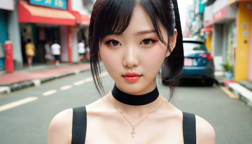 Tags: 21872187, SDXL
{"3": {"inputs": {"seed": 709929441895823, "steps": 32, "cfg": 6.62, "sampler_name": "dpmpp_2m", "scheduler": "karras", "denoise": 1.0, "model": ["27", 0], "positive": ["6", 0], "negative": ["7", 0], "latent_image": ["5", 0]}, "class_type": "KSampler"}, "4": {"inputs": {"ckpt_name": "juggernautxl.safetensors"}, "class_type": "CheckpointLoaderSimple"}, "5": {"inputs": {"width": 1344, "height": 768, "batch_size": 1}, "class_type": "EmptyLatentImage"}, "6": {"inputs": {"text": "25 year old girl, (taiwanese:1.10), (korean:1.01), (pale skin:1.07), (seductive pose:1.02), (idol:1.06), (temptress:1.13), (cute:0.99), (blush:1.12), (double eyelids:1.09), (detailed face:1.07), (seductive facial expression:1.05), (slim:1.14), (eyelashes:1.07), (beautiful eyes:1.11), (sexy lips:1.07), (in a seductive pose:1.05), (large perky breasts:1.00), (cleavage:1.01), (thigh gap:0.95), (school uniform:0.97), choker, busy street, (RAW:1.01), (skin fuzz:1.01), (film:1.01), (detailed skin:1.04), (soft lighting:1.03), (portra:1.04), (candid cinema:1.05), (textured skin:1.09), (natural looking skin:1.02)", "clip": ["27", 1]}, "class_type": "CLIPTextEncode"}, "7": {"inputs": {"text": "(watermark:1.14), (open mouth:1.09), (distorted:1.12), (twisted:1.14), (low resolution:1.05), (bad hands:1.09), (worst quality:1.07)", "clip": ["27", 1]}, "class_type": "CLIPTextEncode"}, "8": {"inputs": {"samples": ["3", 0], "vae": ["4", 2]}, "class_type": "VAEDecode"}, "25": {"inputs": {"lora_name": "nudify_xl.safetensors", "strength_model": 0.03, "strength_clip": 0.07, "model": ["4", 0], "clip": ["4", 1]}, "class_type": "LoraLoader"}, "26": {"inputs": {"lora_name": "shirtlift_SDXL_v2.safetensors", "strength_model": 0.05, "strength_clip": 0.06, "model": ["25", 0], "clip": ["25", 1]}, "class_type": "LoraLoader"}, "27": {"inputs": {"lora_name": "PerfectEyesXL.safetensors", "strength_model": 0.11, "strength_clip": 0.19, "model": ["26", 0], "clip": ["26", 1]}, "class_type": "LoraLoader"}, "30": {"inputs": {"model_name": "4x_NMKD-Superscale-SP_178000_G.pth"}, "class_type": "UpscaleModelLoader"}, "31": {"inputs": {"upscale_model": ["30", 0], "image": ["8", 0]}, "class_type": "ImageUpscaleWithModel"}, "32": {"inputs": {"upscale_method": "lanczos", "scale_by": 0.5, "image": ["31", 0]}, "class_type": "ImageScaleBy"}, "33": {"inputs": {"pixels": ["32", 0], "vae": ["4", 2]}, "class_type": "VAEEncode"}, "34": {"inputs": {"seed": 709929441895823, "steps": 32, "cfg": 6.62, "sampler_name": "dpmpp_2m", "scheduler": "karras", "denoise": 0.3, "model": ["27", 0], "positive": ["6", 0], "negative": ["7", 0], "latent_image": ["33", 0]}, "class_type": "KSampler"}, "36": {"inputs": {"samples": ["34", 0], "vae": ["4", 2]}, "class_type": "VAEDecode"}, "39": {"inputs": {"filename_prefix": "comfyapi-1716743277677", "images": ["36", 0]}, "class_type": "SaveImage"}}