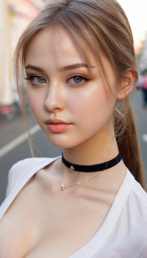 Tags: 21872187, SDXL
{"3": {"inputs": {"seed": 768656189873912, "steps": 64, "cfg": 7.27, "sampler_name": "dpmpp_2m", "scheduler": "karras", "denoise": 1.0, "model": ["27", 0], "positive": ["6", 0], "negative": ["7", 0], "latent_image": ["5", 0]}, "class_type": "KSampler"}, "4": {"inputs": {"ckpt_name": "juggernautxl.safetensors"}, "class_type": "CheckpointLoaderSimple"}, "5": {"inputs": {"width": 768, "height": 1344, "batch_size": 1}, "class_type": "EmptyLatentImage"}, "6": {"inputs": {"text": "26 year old girl, (russian:1.13), (sexy lips:1.13), (beautiful eyes:1.03), (seductive pose:1.13), (double eyelids:0.97), (eyelashes:0.97), (detailed face:1.04), (blush:1.01), (cute:1.07), (pale skin:0.97), (temptress:1.07), (seductive facial expression:0.96), (slim:1.07), (idol:1.12), (in a seductive pose:1.01), (large perky breasts:1.01), (cleavage:1.11), (thigh gap:0.97), (school uniform:0.97), choker, busy street, (portra:1.06), (skin fuzz:1.07), (soft lighting:1.01), (detailed skin:1.07), (candid cinema:1.06), (film:1.08), (textured skin:1.01), (natural looking skin:1.09), (RAW:1.09)", "clip": ["27", 1]}, "class_type": "CLIPTextEncode"}, "7": {"inputs": {"text": "(open mouth:1.13), (worst quality:1.11), (bad hands:1.10), (distorted:1.12), (twisted:1.05), (low resolution:1.08), (watermark:1.09)", "clip": ["27", 1]}, "class_type": "CLIPTextEncode"}, "8": {"inputs": {"samples": ["3", 0], "vae": ["4", 2]}, "class_type": "VAEDecode"}, "25": {"inputs": {"lora_name": "nudify_xl.safetensors", "strength_model": 0.05, "strength_clip": 0.17, "model": ["4", 0], "clip": ["4", 1]}, "class_type": "LoraLoader"}, "26": {"inputs": {"lora_name": "shirtlift_SDXL_v2.safetensors", "strength_model": 0.05, "strength_clip": 0.09, "model": ["25", 0], "clip": ["25", 1]}, "class_type": "LoraLoader"}, "27": {"inputs": {"lora_name": "PerfectEyesXL.safetensors", "strength_model": 0.07, "strength_clip": 0.02, "model": ["26", 0], "clip": ["26", 1]}, "class_type": "LoraLoader"}, "30": {"inputs": {"model_name": "4x_NMKD-Superscale-SP_178000_G.pth"}, "class_type": "UpscaleModelLoader"}, "31": {"inputs": {"upscale_model": ["30", 0], "image": ["8", 0]}, "class_type": "ImageUpscaleWithModel"}, "32": {"inputs": {"upscale_method": "lanczos", "scale_by": 0.5, "image": ["31", 0]}, "class_type": "ImageScaleBy"}, "33": {"inputs": {"pixels": ["32", 0], "vae": ["4", 2]}, "class_type": "VAEEncode"}, "34": {"inputs": {"seed": 768656189873912, "steps": 64, "cfg": 7.27, "sampler_name": "dpmpp_2m", "scheduler": "karras", "denoise": 0.3, "model": ["27", 0], "positive": ["6", 0], "negative": ["7", 0], "latent_image": ["33", 0]}, "class_type": "KSampler"}, "36": {"inputs": {"samples": ["34", 0], "vae": ["4", 2]}, "class_type": "VAEDecode"}, "39": {"inputs": {"filename_prefix": "comfyapi-1718630838221", "images": ["36", 0]}, "class_type": "SaveImage"}}