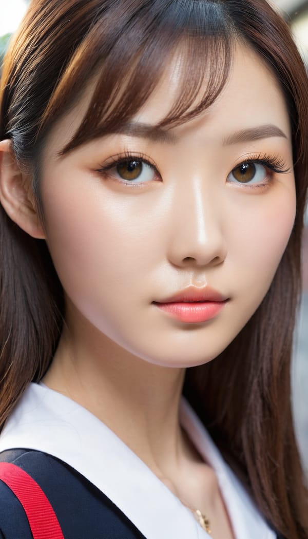 Tags: 21872187, SDXL
{"3": {"inputs": {"seed": 243655777506116, "steps": 32, "cfg": 7.95, "sampler_name": "dpmpp_2m", "scheduler": "karras", "denoise": 1.0, "model": ["27", 0], "positive": ["6", 0], "negative": ["7", 0], "latent_image": ["5", 0]}, "class_type": "KSampler"}, "4": {"inputs": {"ckpt_name": "juggernautxl.safetensors"}, "class_type": "CheckpointLoaderSimple"}, "5": {"inputs": {"width": 768, "height": 1344, "batch_size": 1}, "class_type": "EmptyLatentImage"}, "6": {"inputs": {"text": "28 year old girl, (taiwanese:1.09), (irish:1.02), (slim:0.97), (eyelashes:1.06), (temptress:1.09), (double eyelids:1.13), (seductive pose:1.03), (blush:1.01), (detailed face:1.14), (seductive facial expression:1.11), (pale skin:1.00), (beautiful eyes:0.97), (cute:1.01), (sexy lips:1.06), (idol:0.95), (in a seductive pose:1.04), (large perky breasts:0.98), (cleavage:0.98), (thigh gap:1.13), (school uniform:1.12), choker, busy street, (candid cinema:1.07), (film:1.03), (RAW:1.09), (soft lighting:1.09), (skin fuzz:1.06), (natural looking skin:1.06), (textured skin:1.02), (portra:1.01), (detailed skin:1.02)", "clip": ["27", 1]}, "class_type": "CLIPTextEncode"}, "7": {"inputs": {"text": "(distorted:1.05), (open mouth:1.13), (watermark:1.11), (twisted:1.12), (low resolution:1.10), (worst quality:1.09), (bad hands:1.07)", "clip": ["27", 1]}, "class_type": "CLIPTextEncode"}, "8": {"inputs": {"samples": ["3", 0], "vae": ["4", 2]}, "class_type": "VAEDecode"}, "25": {"inputs": {"lora_name": "nudify_xl.safetensors", "strength_model": 0.02, "strength_clip": 0.37, "model": ["4", 0], "clip": ["4", 1]}, "class_type": "LoraLoader"}, "26": {"inputs": {"lora_name": "shirtlift_SDXL_v2.safetensors", "strength_model": 0.06, "strength_clip": 0.0, "model": ["25", 0], "clip": ["25", 1]}, "class_type": "LoraLoader"}, "27": {"inputs": {"lora_name": "PerfectEyesXL.safetensors", "strength_model": 0.11, "strength_clip": 0.03, "model": ["26", 0], "clip": ["26", 1]}, "class_type": "LoraLoader"}, "30": {"inputs": {"model_name": "4x_NMKD-Superscale-SP_178000_G.pth"}, "class_type": "UpscaleModelLoader"}, "31": {"inputs": {"upscale_model": ["30", 0], "image": ["8", 0]}, "class_type": "ImageUpscaleWithModel"}, "32": {"inputs": {"upscale_method": "lanczos", "scale_by": 0.5, "image": ["31", 0]}, "class_type": "ImageScaleBy"}, "33": {"inputs": {"pixels": ["32", 0], "vae": ["4", 2]}, "class_type": "VAEEncode"}, "34": {"inputs": {"seed": 243655777506116, "steps": 32, "cfg": 7.95, "sampler_name": "dpmpp_2m", "scheduler": "karras", "denoise": 0.3, "model": ["27", 0], "positive": ["6", 0], "negative": ["7", 0], "latent_image": ["33", 0]}, "class_type": "KSampler"}, "36": {"inputs": {"samples": ["34", 0], "vae": ["4", 2]}, "class_type": "VAEDecode"}, "39": {"inputs": {"filename_prefix": "comfyapi-1713295691353", "images": ["36", 0]}, "class_type": "SaveImage"}}