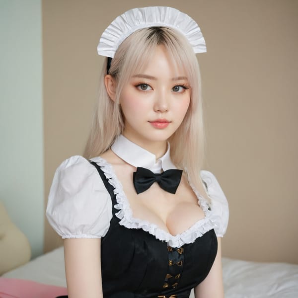 Tags: 21872187, SDXL
{"3": {"inputs": {"seed": 555367800181402, "steps": 64, "cfg": 5.32, "sampler_name": "dpmpp_2m", "scheduler": "karras", "denoise": 1.0, "model": ["27", 0], "positive": ["6", 0], "negative": ["7", 0], "latent_image": ["5", 0]}, "class_type": "KSampler"}, "4": {"inputs": {"ckpt_name": "juggernautxl.safetensors"}, "class_type": "CheckpointLoaderSimple"}, "5": {"inputs": {"width": 1024, "height": 1024, "batch_size": 1}, "class_type": "EmptyLatentImage"}, "6": {"inputs": {"text": "27 year old girl, (temptress:1.06), (double eyelids:0.95), (seductive facial expression:1.04), (beautiful eyes:1.12), (sexy lips:0.98), (slim:1.09), (seductive pose:0.97), (detailed face:0.98), (blush:1.12), (idol:1.05), (pale skin:1.11), (cute:1.11), (in a seductive pose:0.96), (large perky breasts:1.08), (cleavage:0.99), (thigh gap:1.05), in a (skimpy maid costume:1.08) working at a maid cafe, choker, bowtie, headband, pleated skirt, (natural looking skin:1.09), (textured skin:1.07), (detailed skin:1.01), (skin fuzz:1.00), (soft lighting:1.08), (portra:1.01), (candid cinema:1.06), (film:1.01), (RAW:1.03)", "clip": ["27", 1]}, "class_type": "CLIPTextEncode"}, "7": {"inputs": {"text": "(low resolution:1.13), (watermark:1.12), (twisted:1.05), (open mouth:1.11), (worst quality:1.06), (bad hands:1.12), (distorted:1.06)", "clip": ["27", 1]}, "class_type": "CLIPTextEncode"}, "8": {"inputs": {"samples": ["3", 0], "vae": ["4", 2]}, "class_type": "VAEDecode"}, "25": {"inputs": {"lora_name": "nudify_xl.safetensors", "strength_model": 0.04, "strength_clip": 0.09, "model": ["4", 0], "clip": ["4", 1]}, "class_type": "LoraLoader"}, "26": {"inputs": {"lora_name": "shirtlift_SDXL_v2.safetensors", "strength_model": 0.1, "strength_clip": 0.08, "model": ["25", 0], "clip": ["25", 1]}, "class_type": "LoraLoader"}, "27": {"inputs": {"lora_name": "PerfectEyesXL.safetensors", "strength_model": 0.06, "strength_clip": 0.02, "model": ["26", 0], "clip": ["26", 1]}, "class_type": "LoraLoader"}, "30": {"inputs": {"model_name": "4x_NMKD-Superscale-SP_178000_G.pth"}, "class_type": "UpscaleModelLoader"}, "31": {"inputs": {"upscale_model": ["30", 0], "image": ["8", 0]}, "class_type": "ImageUpscaleWithModel"}, "32": {"inputs": {"upscale_method": "lanczos", "scale_by": 0.5, "image": ["31", 0]}, "class_type": "ImageScaleBy"}, "33": {"inputs": {"pixels": ["32", 0], "vae": ["4", 2]}, "class_type": "VAEEncode"}, "34": {"inputs": {"seed": 555367800181402, "steps": 64, "cfg": 5.32, "sampler_name": "dpmpp_2m", "scheduler": "karras", "denoise": 0.3, "model": ["27", 0], "positive": ["6", 0], "negative": ["7", 0], "latent_image": ["33", 0]}, "class_type": "KSampler"}, "36": {"inputs": {"samples": ["34", 0], "vae": ["4", 2]}, "class_type": "VAEDecode"}, "39": {"inputs": {"filename_prefix": "comfyapi-1718356205750", "images": ["36", 0]}, "class_type": "SaveImage"}}