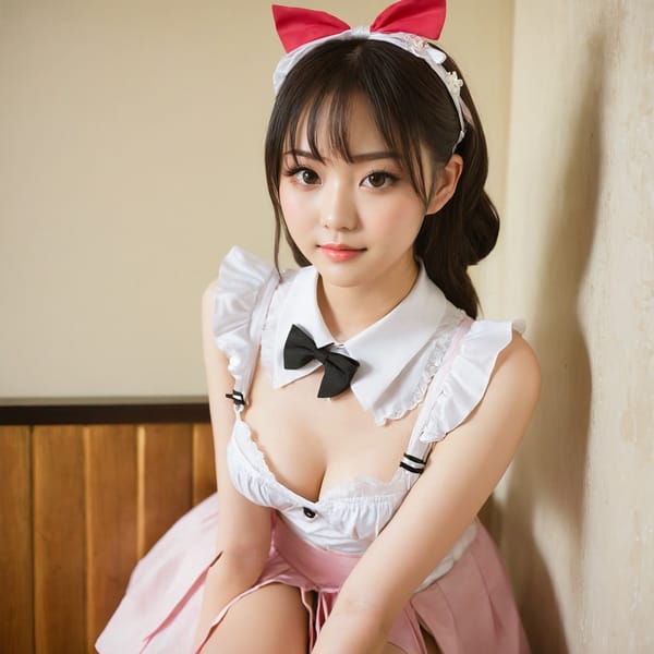 Tags: 21872187, SDXL
{"3": {"inputs": {"seed": 816990334095583, "steps": 32, "cfg": 6.2, "sampler_name": "dpmpp_2m", "scheduler": "karras", "denoise": 1.0, "model": ["27", 0], "positive": ["6", 0], "negative": ["7", 0], "latent_image": ["5", 0]}, "class_type": "KSampler"}, "4": {"inputs": {"ckpt_name": "juggernautxl.safetensors"}, "class_type": "CheckpointLoaderSimple"}, "5": {"inputs": {"width": 1024, "height": 1024, "batch_size": 1}, "class_type": "EmptyLatentImage"}, "6": {"inputs": {"text": "22 year old girl, (japanese:1.04), (seductive pose:0.97), (temptress:0.95), (cute:0.95), (beautiful eyes:1.05), (slim:1.05), (blush:0.99), (idol:1.03), (eyelashes:1.08), (seductive facial expression:1.05), (sexy lips:1.03), (detailed face:1.07), (double eyelids:1.01), (pale skin:1.08), (perky ass:1.13), (exposed ass:1.08), (looking back:1.13), (sexy ass:1.06), (thigh gap:1.10), in a (skimpy maid costume:1.04) working at a maid cafe, choker, bowtie, headband, pleated skirt, (natural looking skin:1.00), (soft lighting:1.00), (film:1.00), (textured skin:1.00), (portra:1.09), (RAW:1.08), (detailed skin:1.05), (candid cinema:1.02), (skin fuzz:1.04)", "clip": ["27", 1]}, "class_type": "CLIPTextEncode"}, "7": {"inputs": {"text": "(bad hands:1.12), (open mouth:1.07), (worst quality:1.14), (low resolution:1.10), (distorted:1.11), (watermark:1.12), (twisted:1.05)", "clip": ["27", 1]}, "class_type": "CLIPTextEncode"}, "8": {"inputs": {"samples": ["3", 0], "vae": ["4", 2]}, "class_type": "VAEDecode"}, "25": {"inputs": {"lora_name": "nudify_xl.safetensors", "strength_model": 0.32, "strength_clip": 0.17, "model": ["4", 0], "clip": ["4", 1]}, "class_type": "LoraLoader"}, "26": {"inputs": {"lora_name": "shirtlift_SDXL_v2.safetensors", "strength_model": 0.03, "strength_clip": 0.0, "model": ["25", 0], "clip": ["25", 1]}, "class_type": "LoraLoader"}, "27": {"inputs": {"lora_name": "PerfectEyesXL.safetensors", "strength_model": 0.09, "strength_clip": 0.04, "model": ["26", 0], "clip": ["26", 1]}, "class_type": "LoraLoader"}, "30": {"inputs": {"model_name": "4x_NMKD-Superscale-SP_178000_G.pth"}, "class_type": "UpscaleModelLoader"}, "31": {"inputs": {"upscale_model": ["30", 0], "image": ["8", 0]}, "class_type": "ImageUpscaleWithModel"}, "32": {"inputs": {"upscale_method": "lanczos", "scale_by": 0.5, "image": ["31", 0]}, "class_type": "ImageScaleBy"}, "33": {"inputs": {"pixels": ["32", 0], "vae": ["4", 2]}, "class_type": "VAEEncode"}, "34": {"inputs": {"seed": 816990334095583, "steps": 32, "cfg": 6.2, "sampler_name": "dpmpp_2m", "scheduler": "karras", "denoise": 0.3, "model": ["27", 0], "positive": ["6", 0], "negative": ["7", 0], "latent_image": ["33", 0]}, "class_type": "KSampler"}, "36": {"inputs": {"samples": ["34", 0], "vae": ["4", 2]}, "class_type": "VAEDecode"}, "39": {"inputs": {"filename_prefix": "comfyapi-1718476054476", "images": ["36", 0]}, "class_type": "SaveImage"}}