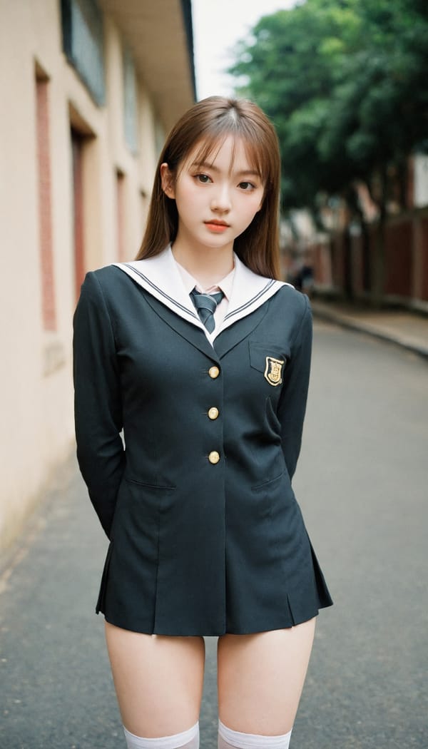 Tags: 21872187, SDXL
{"3": {"inputs": {"seed": 726306050240891, "steps": 32, "cfg": 5.84, "sampler_name": "dpmpp_2m", "scheduler": "karras", "denoise": 1.0, "model": ["27", 0], "positive": ["6", 0], "negative": ["7", 0], "latent_image": ["5", 0]}, "class_type": "KSampler"}, "4": {"inputs": {"ckpt_name": "leosamsHelloworldSDXL_helloworldSDXL32DPO.safetensors"}, "class_type": "CheckpointLoaderSimple"}, "5": {"inputs": {"width": 768, "height": 1344, "batch_size": 1}, "class_type": "EmptyLatentImage"}, "6": {"inputs": {"text": "21 year old girl, (double eyelids:1.06), (detailed face:0.97), (pale skin:1.13), (temptress:0.97), (slim:1.14), (seductive pose:1.06), (blush:1.07), (eyelashes:1.09), (seductive facial expression:1.01), (cute:1.05), (sexy lips:1.07), (idol:1.07), (beautiful eyes:1.09), (perky ass:1.00), (exposed ass:0.96), (looking back:1.05), (sexy ass:0.96), (thigh gap:1.08), (school uniform:0.95), choker, busy street, (portra:1.08), (film:1.02), (detailed skin:1.05), (RAW:1.02), (textured skin:1.07), (skin fuzz:1.03), (soft lighting:1.08), (candid cinema:1.06)", "clip": ["27", 1]}, "class_type": "CLIPTextEncode"}, "7": {"inputs": {"text": "(worst quality:1.12), (watermark:1.12), (low resolution:1.10), (bad hands:1.10), (distorted:1.09), (open mouth:1.11), (twisted:1.14)", "clip": ["27", 1]}, "class_type": "CLIPTextEncode"}, "8": {"inputs": {"samples": ["3", 0], "vae": ["4", 2]}, "class_type": "VAEDecode"}, "25": {"inputs": {"lora_name": "nudify_xl.safetensors", "strength_model": 0.39, "strength_clip": 0.04, "model": ["4", 0], "clip": ["4", 1]}, "class_type": "LoraLoader"}, "26": {"inputs": {"lora_name": "shirtlift_SDXL_v2.safetensors", "strength_model": 0.08, "strength_clip": 0.09, "model": ["25", 0], "clip": ["25", 1]}, "class_type": "LoraLoader"}, "27": {"inputs": {"lora_name": "PerfectEyesXL.safetensors", "strength_model": 0.19, "strength_clip": 0.05, "model": ["26", 0], "clip": ["26", 1]}, "class_type": "LoraLoader"}, "30": {"inputs": {"model_name": "4x_NMKD-Superscale-SP_178000_G.pth"}, "class_type": "UpscaleModelLoader"}, "31": {"inputs": {"upscale_model": ["30", 0], "image": ["8", 0]}, "class_type": "ImageUpscaleWithModel"}, "32": {"inputs": {"upscale_method": "lanczos", "scale_by": 0.5, "image": ["31", 0]}, "class_type": "ImageScaleBy"}, "33": {"inputs": {"pixels": ["32", 0], "vae": ["4", 2]}, "class_type": "VAEEncode"}, "34": {"inputs": {"seed": 726306050240891, "steps": 32, "cfg": 5.84, "sampler_name": "dpmpp_2m", "scheduler": "karras", "denoise": 0.3, "model": ["27", 0], "positive": ["6", 0], "negative": ["7", 0], "latent_image": ["33", 0]}, "class_type": "KSampler"}, "36": {"inputs": {"samples": ["34", 0], "vae": ["4", 2]}, "class_type": "VAEDecode"}, "39": {"inputs": {"filename_prefix": "comfyapi-1707541160410", "images": ["36", 0]}, "class_type": "SaveImage"}}