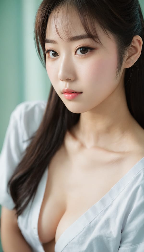 Tags: 21872187, SDXL
{"3": {"inputs": {"seed": 366424203880818, "steps": 64, "cfg": 5.07, "sampler_name": "dpmpp_2m", "scheduler": "karras", "denoise": 1.0, "model": ["27", 0], "positive": ["6", 0], "negative": ["7", 0], "latent_image": ["5", 0]}, "class_type": "KSampler"}, "4": {"inputs": {"ckpt_name": "juggernautxl.safetensors"}, "class_type": "CheckpointLoaderSimple"}, "5": {"inputs": {"width": 768, "height": 1344, "batch_size": 1}, "class_type": "EmptyLatentImage"}, "6": {"inputs": {"text": "21 year old girl, (chinese:1.13), (taiwanese:1.06), (japanese:1.14), (seductive facial expression:1.14), (double eyelids:0.98), (sexy lips:1.08), (blush:0.96), (temptress:0.97), (idol:1.01), (seductive pose:0.98), (eyelashes:1.13), (cute:0.99), (slim:1.05), (beautiful eyes:1.06), (pale skin:1.06), (on all fours:1.14), (spreading ass cheeks:1.01), (from behind:1.02), (backboob:1.03), (nurse in uniform:0.97) working in a hospital ward, (detailed skin:1.01), (skin fuzz:1.03), (candid cinema:1.03), (film:1.08), (RAW:1.06), (textured skin:1.05), (portra:1.04), (soft lighting:1.01), (natural looking skin:1.01)", "clip": ["27", 1]}, "class_type": "CLIPTextEncode"}, "7": {"inputs": {"text": "(distorted:1.09), (twisted:1.14), (open mouth:1.13), (watermark:1.11), (low resolution:1.05), (bad hands:1.13), (worst quality:1.08)", "clip": ["27", 1]}, "class_type": "CLIPTextEncode"}, "8": {"inputs": {"samples": ["3", 0], "vae": ["4", 2]}, "class_type": "VAEDecode"}, "25": {"inputs": {"lora_name": "nudify_xl.safetensors", "strength_model": 0.04, "strength_clip": 0.29, "model": ["4", 0], "clip": ["4", 1]}, "class_type": "LoraLoader"}, "26": {"inputs": {"lora_name": "shirtlift_SDXL_v2.safetensors", "strength_model": 0.0, "strength_clip": 0.02, "model": ["25", 0], "clip": ["25", 1]}, "class_type": "LoraLoader"}, "27": {"inputs": {"lora_name": "PerfectEyesXL.safetensors", "strength_model": 0.16, "strength_clip": 0.01, "model": ["26", 0], "clip": ["26", 1]}, "class_type": "LoraLoader"}, "30": {"inputs": {"model_name": "4x_NMKD-Superscale-SP_178000_G.pth"}, "class_type": "UpscaleModelLoader"}, "31": {"inputs": {"upscale_model": ["30", 0], "image": ["8", 0]}, "class_type": "ImageUpscaleWithModel"}, "32": {"inputs": {"upscale_method": "lanczos", "scale_by": 0.5, "image": ["31", 0]}, "class_type": "ImageScaleBy"}, "33": {"inputs": {"pixels": ["32", 0], "vae": ["4", 2]}, "class_type": "VAEEncode"}, "34": {"inputs": {"seed": 366424203880818, "steps": 64, "cfg": 5.07, "sampler_name": "dpmpp_2m", "scheduler": "karras", "denoise": 0.3, "model": ["27", 0], "positive": ["6", 0], "negative": ["7", 0], "latent_image": ["33", 0]}, "class_type": "KSampler"}, "36": {"inputs": {"samples": ["34", 0], "vae": ["4", 2]}, "class_type": "VAEDecode"}, "39": {"inputs": {"filename_prefix": "comfyapi-1716066591534", "images": ["36", 0]}, "class_type": "SaveImage"}}