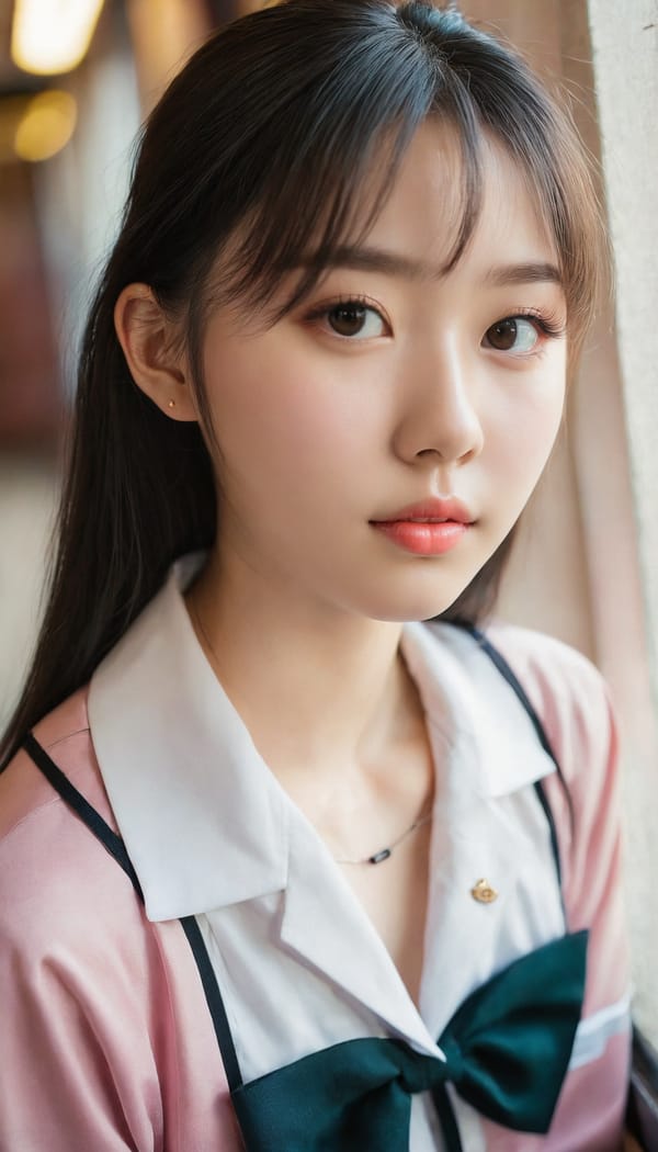 Tags: 21872187, SDXL
{"3": {"inputs": {"seed": 421134380440568, "steps": 64, "cfg": 5.47, "sampler_name": "dpmpp_2m", "scheduler": "karras", "denoise": 1.0, "model": ["27", 0], "positive": ["6", 0], "negative": ["7", 0], "latent_image": ["5", 0]}, "class_type": "KSampler"}, "4": {"inputs": {"ckpt_name": "juggernautxl.safetensors"}, "class_type": "CheckpointLoaderSimple"}, "5": {"inputs": {"width": 768, "height": 1344, "batch_size": 1}, "class_type": "EmptyLatentImage"}, "6": {"inputs": {"text": "21 year old girl, (double eyelids:1.12), (eyelashes:1.02), (cute:0.95), (detailed face:0.98), (sexy lips:1.12), (seductive pose:1.11), (seductive facial expression:1.04), (slim:1.13), (blush:1.05), (temptress:1.02), (beautiful eyes:1.12), (idol:1.01), (pale skin:1.13), (in a seductive pose:1.06), (large perky breasts:1.10), (cleavage:1.13), (thigh gap:1.12), (school uniform:1.07), choker, busy street, (film:1.00), (soft lighting:1.01), (portra:1.07), (detailed skin:1.03), (RAW:1.06), (candid cinema:1.01), (natural looking skin:1.07), (skin fuzz:1.02), (textured skin:1.07)", "clip": ["27", 1]}, "class_type": "CLIPTextEncode"}, "7": {"inputs": {"text": "(twisted:1.07), (bad hands:1.10), (distorted:1.06), (worst quality:1.06), (watermark:1.09), (open mouth:1.11), (low resolution:1.12)", "clip": ["27", 1]}, "class_type": "CLIPTextEncode"}, "8": {"inputs": {"samples": ["3", 0], "vae": ["4", 2]}, "class_type": "VAEDecode"}, "25": {"inputs": {"lora_name": "nudify_xl.safetensors", "strength_model": 0.01, "strength_clip": 0.25, "model": ["4", 0], "clip": ["4", 1]}, "class_type": "LoraLoader"}, "26": {"inputs": {"lora_name": "shirtlift_SDXL_v2.safetensors", "strength_model": 0.07, "strength_clip": 0.02, "model": ["25", 0], "clip": ["25", 1]}, "class_type": "LoraLoader"}, "27": {"inputs": {"lora_name": "PerfectEyesXL.safetensors", "strength_model": 0.17, "strength_clip": 0.16, "model": ["26", 0], "clip": ["26", 1]}, "class_type": "LoraLoader"}, "30": {"inputs": {"model_name": "4x_NMKD-Superscale-SP_178000_G.pth"}, "class_type": "UpscaleModelLoader"}, "31": {"inputs": {"upscale_model": ["30", 0], "image": ["8", 0]}, "class_type": "ImageUpscaleWithModel"}, "32": {"inputs": {"upscale_method": "lanczos", "scale_by": 0.5, "image": ["31", 0]}, "class_type": "ImageScaleBy"}, "33": {"inputs": {"pixels": ["32", 0], "vae": ["4", 2]}, "class_type": "VAEEncode"}, "34": {"inputs": {"seed": 421134380440568, "steps": 64, "cfg": 5.47, "sampler_name": "dpmpp_2m", "scheduler": "karras", "denoise": 0.3, "model": ["27", 0], "positive": ["6", 0], "negative": ["7", 0], "latent_image": ["33", 0]}, "class_type": "KSampler"}, "36": {"inputs": {"samples": ["34", 0], "vae": ["4", 2]}, "class_type": "VAEDecode"}, "39": {"inputs": {"filename_prefix": "comfyapi-1733037248020", "images": ["36", 0]}, "class_type": "SaveImage"}}