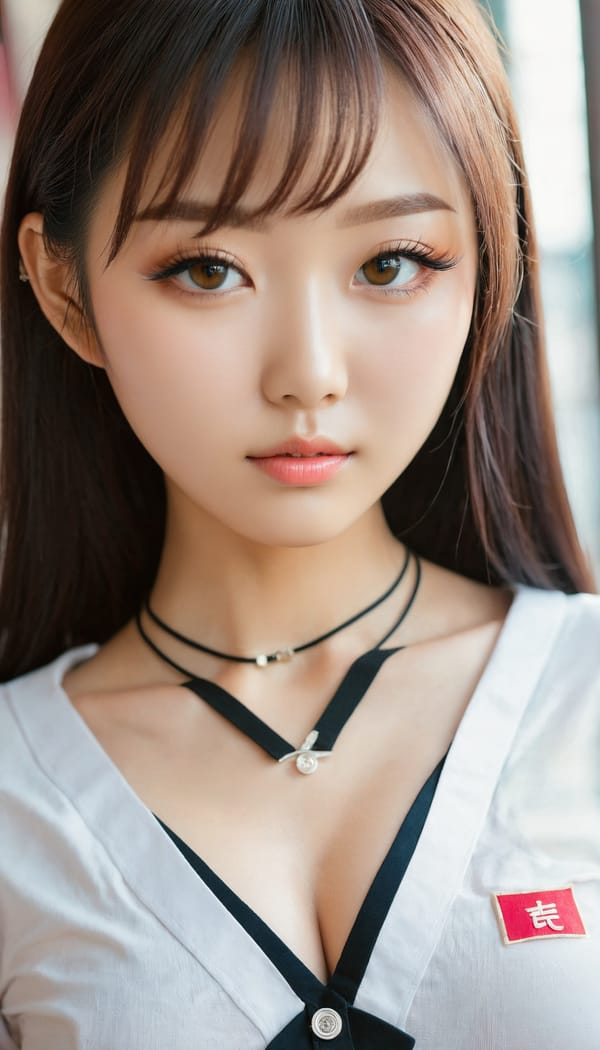 Tags: 21872187, SDXL
{"3": {"inputs": {"seed": 665613266000197, "steps": 64, "cfg": 7.51, "sampler_name": "dpmpp_2m", "scheduler": "karras", "denoise": 1.0, "model": ["27", 0], "positive": ["6", 0], "negative": ["7", 0], "latent_image": ["5", 0]}, "class_type": "KSampler"}, "4": {"inputs": {"ckpt_name": "juggernautxl.safetensors"}, "class_type": "CheckpointLoaderSimple"}, "5": {"inputs": {"width": 768, "height": 1344, "batch_size": 1}, "class_type": "EmptyLatentImage"}, "6": {"inputs": {"text": "22 year old girl, (taiwanese:1.07), (russian:1.00), (seductive pose:1.13), (temptress:1.14), (double eyelids:1.14), (beautiful eyes:1.06), (idol:1.10), (eyelashes:1.11), (slim:0.98), (sexy lips:1.04), (detailed face:1.08), (blush:1.09), (in a seductive pose:1.11), (large perky breasts:1.10), (cleavage:1.06), (thigh gap:1.03), (school uniform:1.08), choker, busy street, (textured skin:1.06), (detailed skin:1.06), (natural looking skin:1.00), (skin fuzz:1.02), (candid cinema:1.01), (RAW:1.05), (soft lighting:1.01), (film:1.08), (portra:1.07)", "clip": ["27", 1]}, "class_type": "CLIPTextEncode"}, "7": {"inputs": {"text": "(watermark:1.08), (bad hands:1.05), (low resolution:1.05), (distorted:1.06), (open mouth:1.07), (twisted:1.10), (worst quality:1.08)", "clip": ["27", 1]}, "class_type": "CLIPTextEncode"}, "8": {"inputs": {"samples": ["3", 0], "vae": ["4", 2]}, "class_type": "VAEDecode"}, "25": {"inputs": {"lora_name": "nudify_xl.safetensors", "strength_model": 0.15, "strength_clip": 0.35, "model": ["4", 0], "clip": ["4", 1]}, "class_type": "LoraLoader"}, "26": {"inputs": {"lora_name": "shirtlift_SDXL_v2.safetensors", "strength_model": 0.11, "strength_clip": 0.05, "model": ["25", 0], "clip": ["25", 1]}, "class_type": "LoraLoader"}, "27": {"inputs": {"lora_name": "PerfectEyesXL.safetensors", "strength_model": 0.04, "strength_clip": 0.11, "model": ["26", 0], "clip": ["26", 1]}, "class_type": "LoraLoader"}, "30": {"inputs": {"model_name": "4x_NMKD-Superscale-SP_178000_G.pth"}, "class_type": "UpscaleModelLoader"}, "31": {"inputs": {"upscale_model": ["30", 0], "image": ["8", 0]}, "class_type": "ImageUpscaleWithModel"}, "32": {"inputs": {"upscale_method": "lanczos", "scale_by": 0.5, "image": ["31", 0]}, "class_type": "ImageScaleBy"}, "33": {"inputs": {"pixels": ["32", 0], "vae": ["4", 2]}, "class_type": "VAEEncode"}, "34": {"inputs": {"seed": 665613266000197, "steps": 64, "cfg": 7.51, "sampler_name": "dpmpp_2m", "scheduler": "karras", "denoise": 0.3, "model": ["27", 0], "positive": ["6", 0], "negative": ["7", 0], "latent_image": ["33", 0]}, "class_type": "KSampler"}, "36": {"inputs": {"samples": ["34", 0], "vae": ["4", 2]}, "class_type": "VAEDecode"}, "39": {"inputs": {"filename_prefix": "comfyapi-1714897438129", "images": ["36", 0]}, "class_type": "SaveImage"}}