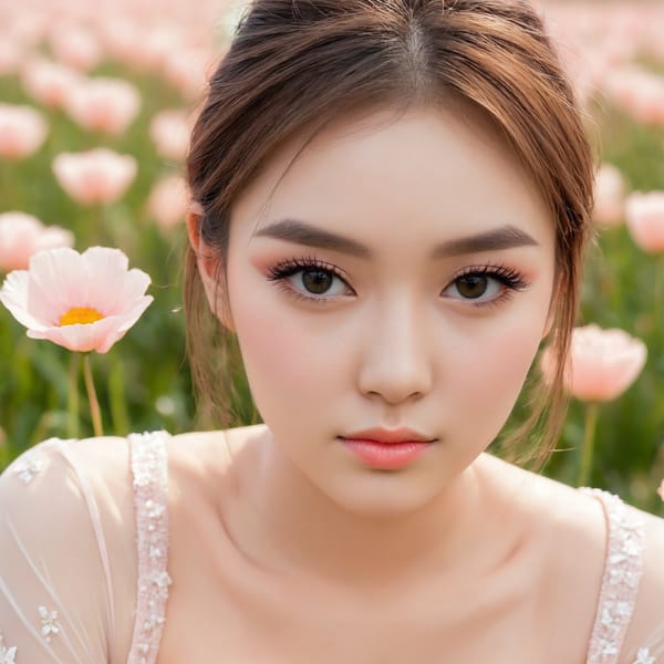 Tags: 21872187, SDXL
{"3": {"inputs": {"seed": 254512139009203, "steps": 64, "cfg": 5.61, "sampler_name": "dpmpp_2m", "scheduler": "karras", "denoise": 1.0, "model": ["27", 0], "positive": ["6", 0], "negative": ["7", 0], "latent_image": ["5", 0]}, "class_type": "KSampler"}, "4": {"inputs": {"ckpt_name": "juggernautXL_v8Rundiffusion.safetensors"}, "class_type": "CheckpointLoaderSimple"}, "5": {"inputs": {"width": 1024, "height": 1024, "batch_size": 1}, "class_type": "EmptyLatentImage"}, "6": {"inputs": {"text": "21 year old girl, (seductive facial expression:1.08), (sexy lips:1.03), (idol:1.05), (blush:0.96), (double eyelids:1.07), (slim:0.95), (beautiful eyes:1.10), (seductive pose:1.13), (detailed face:1.07), (eyelashes:1.13), (pale skin:1.00), (cute:0.98), (in a seductive pose:1.09), (large perky breasts:0.98), (cleavage:0.97), (thigh gap:1.00), wearing (translucent clothes:1.13) on a flower field, (film:1.02), (candid cinema:1.06), (portra:1.03), (natural looking skin:1.03), (detailed skin:1.04), (soft lighting:1.09), (RAW:1.01), (skin fuzz:1.04), (textured skin:1.08)", "clip": ["27", 1]}, "class_type": "CLIPTextEncode"}, "7": {"inputs": {"text": "(open mouth:1.09), (distorted:1.13), (bad hands:1.06), (low resolution:1.13), (twisted:1.08), (watermark:1.13), (worst quality:1.11)", "clip": ["27", 1]}, "class_type": "CLIPTextEncode"}, "8": {"inputs": {"samples": ["3", 0], "vae": ["4", 2]}, "class_type": "VAEDecode"}, "25": {"inputs": {"lora_name": "nudify_xl.safetensors", "strength_model": 0.25, "strength_clip": 0.02, "model": ["4", 0], "clip": ["4", 1]}, "class_type": "LoraLoader"}, "26": {"inputs": {"lora_name": "shirtlift_SDXL_v2.safetensors", "strength_model": 0.06, "strength_clip": 0.08, "model": ["25", 0], "clip": ["25", 1]}, "class_type": "LoraLoader"}, "27": {"inputs": {"lora_name": "PerfectEyesXL.safetensors", "strength_model": 0.17, "strength_clip": 0.09, "model": ["26", 0], "clip": ["26", 1]}, "class_type": "LoraLoader"}, "30": {"inputs": {"model_name": "4x_NMKD-Superscale-SP_178000_G.pth"}, "class_type": "UpscaleModelLoader"}, "31": {"inputs": {"upscale_model": ["30", 0], "image": ["8", 0]}, "class_type": "ImageUpscaleWithModel"}, "32": {"inputs": {"upscale_method": "lanczos", "scale_by": 0.5, "image": ["31", 0]}, "class_type": "ImageScaleBy"}, "33": {"inputs": {"pixels": ["32", 0], "vae": ["4", 2]}, "class_type": "VAEEncode"}, "34": {"inputs": {"seed": 254512139009203, "steps": 64, "cfg": 5.61, "sampler_name": "dpmpp_2m", "scheduler": "karras", "denoise": 0.3, "model": ["27", 0], "positive": ["6", 0], "negative": ["7", 0], "latent_image": ["33", 0]}, "class_type": "KSampler"}, "36": {"inputs": {"samples": ["34", 0], "vae": ["4", 2]}, "class_type": "VAEDecode"}, "39": {"inputs": {"filename_prefix": "comfyapi-1708135490827", "images": ["36", 0]}, "class_type": "SaveImage"}}