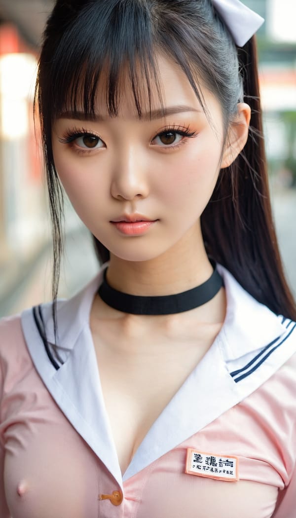 Tags: 21872187, SDXL
{"3": {"inputs": {"seed": 830521213299018, "steps": 32, "cfg": 7.92, "sampler_name": "dpmpp_2m", "scheduler": "karras", "denoise": 1.0, "model": ["27", 0], "positive": ["6", 0], "negative": ["7", 0], "latent_image": ["5", 0]}, "class_type": "KSampler"}, "4": {"inputs": {"ckpt_name": "juggernautxl.safetensors"}, "class_type": "CheckpointLoaderSimple"}, "5": {"inputs": {"width": 768, "height": 1344, "batch_size": 1}, "class_type": "EmptyLatentImage"}, "6": {"inputs": {"text": "20 year old girl, (taiwanese:1.04), (temptress:1.05), (pale skin:1.11), (slim:1.07), (seductive facial expression:0.96), (beautiful eyes:0.95), (eyelashes:1.14), (cute:1.11), (sexy lips:0.96), (blush:1.06), (double eyelids:0.95), (idol:1.12), (detailed face:0.99), (seductive pose:1.07), (in a seductive pose:1.13), (large perky breasts:1.02), (cleavage:1.13), (thigh gap:1.14), (school uniform:1.08), choker, busy street, (skin fuzz:1.01), (RAW:1.08), (portra:1.02), (textured skin:1.01), (candid cinema:1.01), (natural looking skin:1.09), (detailed skin:1.00), (film:1.06), (soft lighting:1.07)", "clip": ["27", 1]}, "class_type": "CLIPTextEncode"}, "7": {"inputs": {"text": "(worst quality:1.10), (distorted:1.10), (twisted:1.14), (watermark:1.14), (low resolution:1.09), (open mouth:1.10), (bad hands:1.06)", "clip": ["27", 1]}, "class_type": "CLIPTextEncode"}, "8": {"inputs": {"samples": ["3", 0], "vae": ["4", 2]}, "class_type": "VAEDecode"}, "25": {"inputs": {"lora_name": "nudify_xl.safetensors", "strength_model": 0.23, "strength_clip": 0.16, "model": ["4", 0], "clip": ["4", 1]}, "class_type": "LoraLoader"}, "26": {"inputs": {"lora_name": "shirtlift_SDXL_v2.safetensors", "strength_model": 0.09, "strength_clip": 0.16, "model": ["25", 0], "clip": ["25", 1]}, "class_type": "LoraLoader"}, "27": {"inputs": {"lora_name": "PerfectEyesXL.safetensors", "strength_model": 0.18, "strength_clip": 0.02, "model": ["26", 0], "clip": ["26", 1]}, "class_type": "LoraLoader"}, "30": {"inputs": {"model_name": "4x_NMKD-Superscale-SP_178000_G.pth"}, "class_type": "UpscaleModelLoader"}, "31": {"inputs": {"upscale_model": ["30", 0], "image": ["8", 0]}, "class_type": "ImageUpscaleWithModel"}, "32": {"inputs": {"upscale_method": "lanczos", "scale_by": 0.5, "image": ["31", 0]}, "class_type": "ImageScaleBy"}, "33": {"inputs": {"pixels": ["32", 0], "vae": ["4", 2]}, "class_type": "VAEEncode"}, "34": {"inputs": {"seed": 830521213299018, "steps": 32, "cfg": 7.92, "sampler_name": "dpmpp_2m", "scheduler": "karras", "denoise": 0.3, "model": ["27", 0], "positive": ["6", 0], "negative": ["7", 0], "latent_image": ["33", 0]}, "class_type": "KSampler"}, "36": {"inputs": {"samples": ["34", 0], "vae": ["4", 2]}, "class_type": "VAEDecode"}, "39": {"inputs": {"filename_prefix": "comfyapi-1734559335194", "images": ["36", 0]}, "class_type": "SaveImage"}}