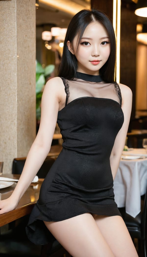 Tags: 21872187, SDXL
{"3": {"inputs": {"seed": 657142429736219, "steps": 64, "cfg": 7.65, "sampler_name": "dpmpp_2m", "scheduler": "karras", "denoise": 1.0, "model": ["27", 0], "positive": ["6", 0], "negative": ["7", 0], "latent_image": ["5", 0]}, "class_type": "KSampler"}, "4": {"inputs": {"ckpt_name": "juggernautxl.safetensors"}, "class_type": "CheckpointLoaderSimple"}, "5": {"inputs": {"width": 768, "height": 1344, "batch_size": 1}, "class_type": "EmptyLatentImage"}, "6": {"inputs": {"text": "18 year old girl, (russian:0.95), (taiwanese:1.12), (ukrainian:0.95), (chinese:1.00), (blush:1.13), (eyelashes:1.11), (idol:1.00), (sexy lips:1.12), (seductive facial expression:1.02), (double eyelids:1.09), (seductive pose:1.00), (cute:0.97), (slim:1.01), (pale skin:1.05), (detailed face:1.03), (beautiful eyes:1.00), (perky ass:1.01), (exposed ass:1.09), (looking back:1.04), (sexy ass:1.02), (thigh gap:1.02), (wearing a little black dress:1.07) at a fine dining restaurant, (natural looking skin:1.09), (film:1.08), (textured skin:1.03), (soft lighting:1.08), (candid cinema:1.08), (RAW:1.03), (detailed skin:1.04), (portra:1.05), (skin fuzz:1.05)", "clip": ["27", 1]}, "class_type": "CLIPTextEncode"}, "7": {"inputs": {"text": "(bad hands:1.06), (distorted:1.09), (twisted:1.14), (worst quality:1.08), (watermark:1.08), (low resolution:1.12), (open mouth:1.06)", "clip": ["27", 1]}, "class_type": "CLIPTextEncode"}, "8": {"inputs": {"samples": ["3", 0], "vae": ["4", 2]}, "class_type": "VAEDecode"}, "25": {"inputs": {"lora_name": "nudify_xl.safetensors", "strength_model": 0.03, "strength_clip": 0.27, "model": ["4", 0], "clip": ["4", 1]}, "class_type": "LoraLoader"}, "26": {"inputs": {"lora_name": "shirtlift_SDXL_v2.safetensors", "strength_model": 0.19, "strength_clip": 0.11, "model": ["25", 0], "clip": ["25", 1]}, "class_type": "LoraLoader"}, "27": {"inputs": {"lora_name": "PerfectEyesXL.safetensors", "strength_model": 0.17, "strength_clip": 0.08, "model": ["26", 0], "clip": ["26", 1]}, "class_type": "LoraLoader"}, "30": {"inputs": {"model_name": "4x_NMKD-Superscale-SP_178000_G.pth"}, "class_type": "UpscaleModelLoader"}, "31": {"inputs": {"upscale_model": ["30", 0], "image": ["8", 0]}, "class_type": "ImageUpscaleWithModel"}, "32": {"inputs": {"upscale_method": "lanczos", "scale_by": 0.5, "image": ["31", 0]}, "class_type": "ImageScaleBy"}, "33": {"inputs": {"pixels": ["32", 0], "vae": ["4", 2]}, "class_type": "VAEEncode"}, "34": {"inputs": {"seed": 657142429736219, "steps": 64, "cfg": 7.65, "sampler_name": "dpmpp_2m", "scheduler": "karras", "denoise": 0.3, "model": ["27", 0], "positive": ["6", 0], "negative": ["7", 0], "latent_image": ["33", 0]}, "class_type": "KSampler"}, "36": {"inputs": {"samples": ["34", 0], "vae": ["4", 2]}, "class_type": "VAEDecode"}, "39": {"inputs": {"filename_prefix": "comfyapi-1725222124722", "images": ["36", 0]}, "class_type": "SaveImage"}}