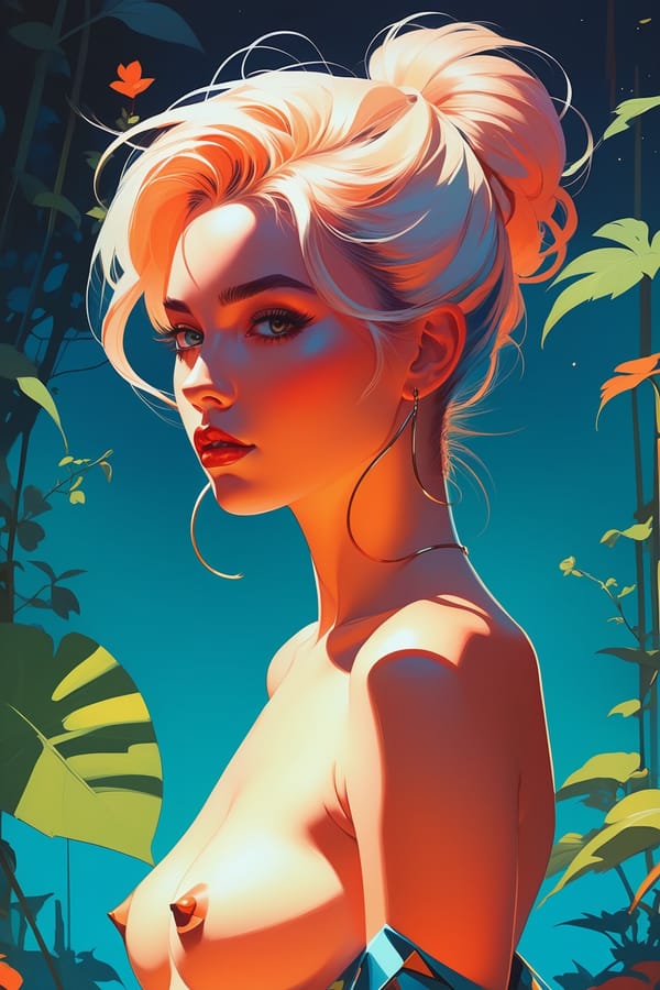 Tags: undefined
character design, intricate outfit, by James Stokoe style, Laurie Greasley, a study of cell shaded portrait box art style, concept art, llustration, post grunge, concept art by josan gonzales and wlop, highly detailed, sharp focus, Concept art, an elegant (Robin:1.3) , Azure neon hue, ultra detailed, comic book cover, ((Elegant)) , ((Phenomenal)) , ((Breathtaking)) , ((Detailed)) , ((Captivating)) , ((Astounding)) , fantasy, Spells, Nature, Mystical, oil painting, Oil on canvas, Oil artwork, Canvas painting, Antique glow, Vintage illumination, Retro lighting, Small aperture, Deep depth of field, Sharp from front to back . Dreamlike, mysterious, provocative, symbolic, intricate, detailed, (topless:1.8), (2b:0.5)
Negative prompt: photorealistic, realistic, deformed, glitch, noisy, low contrast, out of frame, (worst quality:1.2), (low quality:1.2), (lowres:1.1), (monochrome:1.1), (greyscale), multiple views, (((bad anatomy))), (((deformed))), (((disfigured))), watermark, multiple_views, mutation hands, mutation fingers, extra fingers, missing fingers, watermark
Steps: 36, Sampler: Euler a, CFG scale: 7, Seed: 2235575683, Size: 768x1152, Model hash: c9e3e68f89, Model: juggernautXL_v9Rundiffusionphoto2, Denoising strength: 0.3, Hires upscale: 1.5, Hires steps: 12, Hires upscaler: R-ESRGAN 4x+ Anime6B, Version: v1.7.0