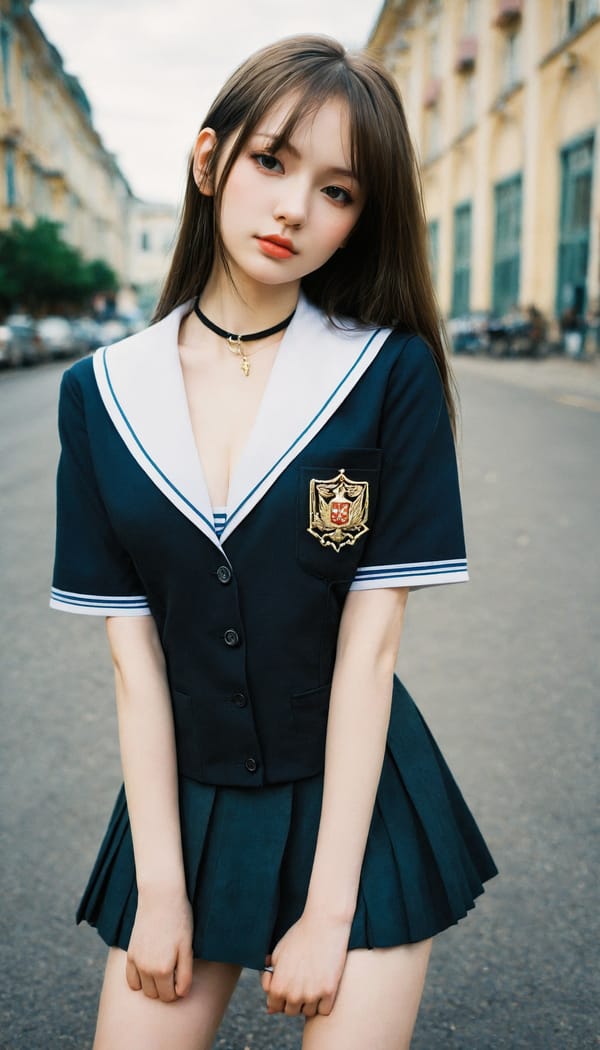 Tags: 21872187, SDXL
{"3": {"inputs": {"seed": 200385118044764, "steps": 32, "cfg": 5.01, "sampler_name": "dpmpp_2m", "scheduler": "karras", "denoise": 1.0, "model": ["27", 0], "positive": ["6", 0], "negative": ["7", 0], "latent_image": ["5", 0]}, "class_type": "KSampler"}, "4": {"inputs": {"ckpt_name": "helloworldxl.safetensors"}, "class_type": "CheckpointLoaderSimple"}, "5": {"inputs": {"width": 768, "height": 1344, "batch_size": 1}, "class_type": "EmptyLatentImage"}, "6": {"inputs": {"text": "21 year old girl, (russian:1.14), (detailed face:0.97), (seductive facial expression:1.06), (eyelashes:1.02), (beautiful eyes:0.96), (cute:1.07), (double eyelids:1.14), (sexy lips:0.96), (blush:0.96), (slim:1.05), (seductive pose:1.12), (pale skin:0.99), (temptress:0.98), (idol:1.00), (in a seductive pose:1.13), (large perky breasts:0.96), (cleavage:1.08), (thigh gap:1.10), (school uniform:1.14), choker, busy street, (textured skin:1.07), (portra:1.08), (skin fuzz:1.01), (soft lighting:1.02), (candid cinema:1.07), (natural looking skin:1.03), (RAW:1.03), (detailed skin:1.01), (film:1.06)", "clip": ["27", 1]}, "class_type": "CLIPTextEncode"}, "7": {"inputs": {"text": "(twisted:1.11), (bad hands:1.07), (watermark:1.14), (open mouth:1.08), (worst quality:1.11), (low resolution:1.10), (distorted:1.11)", "clip": ["27", 1]}, "class_type": "CLIPTextEncode"}, "8": {"inputs": {"samples": ["3", 0], "vae": ["4", 2]}, "class_type": "VAEDecode"}, "25": {"inputs": {"lora_name": "nudify_xl.safetensors", "strength_model": 0.16, "strength_clip": 0.05, "model": ["4", 0], "clip": ["4", 1]}, "class_type": "LoraLoader"}, "26": {"inputs": {"lora_name": "shirtlift_SDXL_v2.safetensors", "strength_model": 0.0, "strength_clip": 0.16, "model": ["25", 0], "clip": ["25", 1]}, "class_type": "LoraLoader"}, "27": {"inputs": {"lora_name": "PerfectEyesXL.safetensors", "strength_model": 0.15, "strength_clip": 0.14, "model": ["26", 0], "clip": ["26", 1]}, "class_type": "LoraLoader"}, "30": {"inputs": {"model_name": "4x_NMKD-Superscale-SP_178000_G.pth"}, "class_type": "UpscaleModelLoader"}, "31": {"inputs": {"upscale_model": ["30", 0], "image": ["8", 0]}, "class_type": "ImageUpscaleWithModel"}, "32": {"inputs": {"upscale_method": "lanczos", "scale_by": 0.5, "image": ["31", 0]}, "class_type": "ImageScaleBy"}, "33": {"inputs": {"pixels": ["32", 0], "vae": ["4", 2]}, "class_type": "VAEEncode"}, "34": {"inputs": {"seed": 200385118044764, "steps": 32, "cfg": 5.01, "sampler_name": "dpmpp_2m", "scheduler": "karras", "denoise": 0.3, "model": ["27", 0], "positive": ["6", 0], "negative": ["7", 0], "latent_image": ["33", 0]}, "class_type": "KSampler"}, "36": {"inputs": {"samples": ["34", 0], "vae": ["4", 2]}, "class_type": "VAEDecode"}, "39": {"inputs": {"filename_prefix": "comfyapi-1732444531706", "images": ["36", 0]}, "class_type": "SaveImage"}}