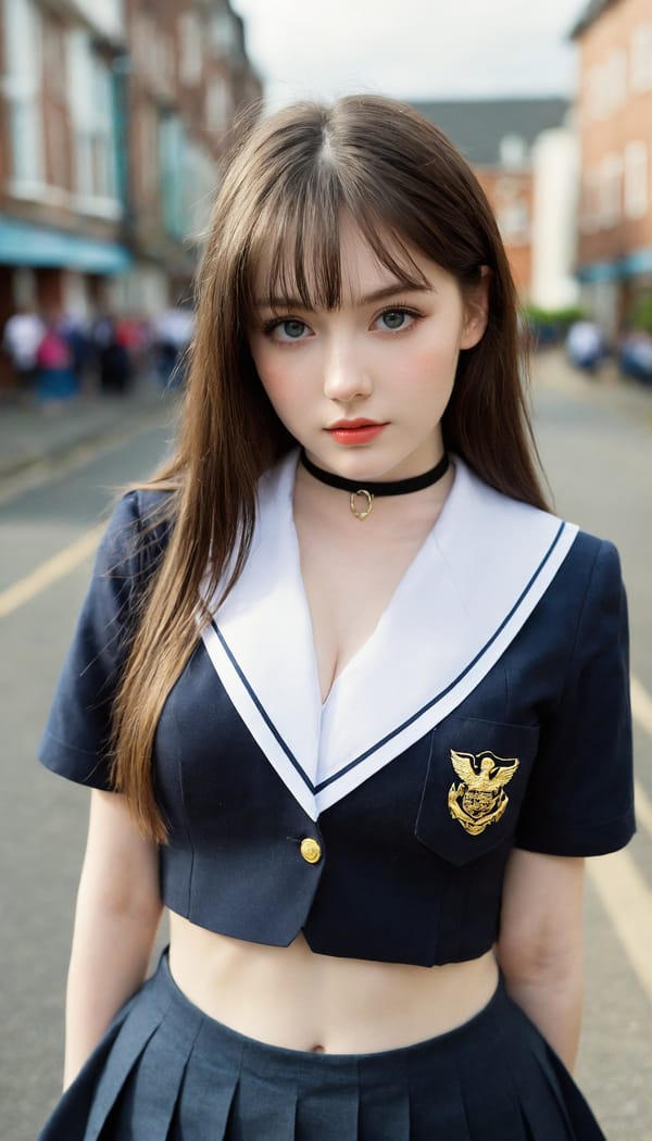 Tags: 21872187, SDXL
{"3": {"inputs": {"seed": 542565569187720, "steps": 32, "cfg": 6.43, "sampler_name": "dpmpp_2m", "scheduler": "karras", "denoise": 1.0, "model": ["27", 0], "positive": ["6", 0], "negative": ["7", 0], "latent_image": ["5", 0]}, "class_type": "KSampler"}, "4": {"inputs": {"ckpt_name": "helloworldxl.safetensors"}, "class_type": "CheckpointLoaderSimple"}, "5": {"inputs": {"width": 768, "height": 1344, "batch_size": 1}, "class_type": "EmptyLatentImage"}, "6": {"inputs": {"text": "27 year old girl, (irish:1.08), (beautiful eyes:1.12), (sexy lips:1.14), (seductive facial expression:1.02), (blush:0.96), (slim:1.12), (seductive pose:0.98), (double eyelids:1.06), (temptress:0.99), (cute:1.11), (idol:1.07), (pale skin:1.10), (eyelashes:0.96), (detailed face:1.13), (in a seductive pose:1.00), (large perky breasts:1.00), (cleavage:1.03), (thigh gap:1.03), (school uniform:1.14), choker, busy street, (skin fuzz:1.02), (candid cinema:1.06), (textured skin:1.07), (soft lighting:1.00), (detailed skin:1.07), (portra:1.04), (natural looking skin:1.00), (film:1.01), (RAW:1.04)", "clip": ["27", 1]}, "class_type": "CLIPTextEncode"}, "7": {"inputs": {"text": "(low resolution:1.10), (bad hands:1.12), (distorted:1.12), (twisted:1.09), (open mouth:1.13), (watermark:1.13), (worst quality:1.05)", "clip": ["27", 1]}, "class_type": "CLIPTextEncode"}, "8": {"inputs": {"samples": ["3", 0], "vae": ["4", 2]}, "class_type": "VAEDecode"}, "25": {"inputs": {"lora_name": "nudify_xl.safetensors", "strength_model": 0.28, "strength_clip": 0.24, "model": ["4", 0], "clip": ["4", 1]}, "class_type": "LoraLoader"}, "26": {"inputs": {"lora_name": "shirtlift_SDXL_v2.safetensors", "strength_model": 0.08, "strength_clip": 0.0, "model": ["25", 0], "clip": ["25", 1]}, "class_type": "LoraLoader"}, "27": {"inputs": {"lora_name": "PerfectEyesXL.safetensors", "strength_model": 0.06, "strength_clip": 0.02, "model": ["26", 0], "clip": ["26", 1]}, "class_type": "LoraLoader"}, "30": {"inputs": {"model_name": "4x_NMKD-Superscale-SP_178000_G.pth"}, "class_type": "UpscaleModelLoader"}, "31": {"inputs": {"upscale_model": ["30", 0], "image": ["8", 0]}, "class_type": "ImageUpscaleWithModel"}, "32": {"inputs": {"upscale_method": "lanczos", "scale_by": 0.5, "image": ["31", 0]}, "class_type": "ImageScaleBy"}, "33": {"inputs": {"pixels": ["32", 0], "vae": ["4", 2]}, "class_type": "VAEEncode"}, "34": {"inputs": {"seed": 542565569187720, "steps": 32, "cfg": 6.43, "sampler_name": "dpmpp_2m", "scheduler": "karras", "denoise": 0.3, "model": ["27", 0], "positive": ["6", 0], "negative": ["7", 0], "latent_image": ["33", 0]}, "class_type": "KSampler"}, "36": {"inputs": {"samples": ["34", 0], "vae": ["4", 2]}, "class_type": "VAEDecode"}, "39": {"inputs": {"filename_prefix": "comfyapi-1731635938859", "images": ["36", 0]}, "class_type": "SaveImage"}}