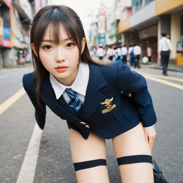 Tags: 21872187, SDXL
{"3": {"inputs": {"seed": 856321470670612, "steps": 64, "cfg": 6.31, "sampler_name": "dpmpp_2m", "scheduler": "karras", "denoise": 1.0, "model": ["27", 0], "positive": ["6", 0], "negative": ["7", 0], "latent_image": ["5", 0]}, "class_type": "KSampler"}, "4": {"inputs": {"ckpt_name": "helloworldxl.safetensors"}, "class_type": "CheckpointLoaderSimple"}, "5": {"inputs": {"width": 1024, "height": 1024, "batch_size": 1}, "class_type": "EmptyLatentImage"}, "6": {"inputs": {"text": "25 year old girl, (japanese:1.12), (russian:1.08), (taiwanese:1.07), (seductive facial expression:1.00), (sexy lips:0.98), (detailed face:1.03), (blush:1.08), (double eyelids:1.12), (seductive pose:1.03), (temptress:1.07), (eyelashes:1.12), (cute:1.14), (slim:0.99), (pale skin:1.13), (beautiful eyes:1.03), (idol:1.00), (perky ass:1.05), (exposed ass:1.03), (looking back:1.06), (sexy ass:1.02), (thigh gap:1.07), (school uniform:1.08), choker, busy street, (textured skin:1.00), (detailed skin:1.02), (candid cinema:1.08), (portra:1.03), (natural looking skin:1.03), (soft lighting:1.03), (RAW:1.00), (skin fuzz:1.07), (film:1.03)", "clip": ["27", 1]}, "class_type": "CLIPTextEncode"}, "7": {"inputs": {"text": "(worst quality:1.11), (twisted:1.05), (low resolution:1.06), (open mouth:1.07), (watermark:1.06), (bad hands:1.09), (distorted:1.07)", "clip": ["27", 1]}, "class_type": "CLIPTextEncode"}, "8": {"inputs": {"samples": ["3", 0], "vae": ["4", 2]}, "class_type": "VAEDecode"}, "25": {"inputs": {"lora_name": "nudify_xl.safetensors", "strength_model": 0.01, "strength_clip": 0.16, "model": ["4", 0], "clip": ["4", 1]}, "class_type": "LoraLoader"}, "26": {"inputs": {"lora_name": "shirtlift_SDXL_v2.safetensors", "strength_model": 0.16, "strength_clip": 0.19, "model": ["25", 0], "clip": ["25", 1]}, "class_type": "LoraLoader"}, "27": {"inputs": {"lora_name": "PerfectEyesXL.safetensors", "strength_model": 0.1, "strength_clip": 0.01, "model": ["26", 0], "clip": ["26", 1]}, "class_type": "LoraLoader"}, "30": {"inputs": {"model_name": "4x_NMKD-Superscale-SP_178000_G.pth"}, "class_type": "UpscaleModelLoader"}, "31": {"inputs": {"upscale_model": ["30", 0], "image": ["8", 0]}, "class_type": "ImageUpscaleWithModel"}, "32": {"inputs": {"upscale_method": "lanczos", "scale_by": 0.5, "image": ["31", 0]}, "class_type": "ImageScaleBy"}, "33": {"inputs": {"pixels": ["32", 0], "vae": ["4", 2]}, "class_type": "VAEEncode"}, "34": {"inputs": {"seed": 856321470670612, "steps": 64, "cfg": 6.31, "sampler_name": "dpmpp_2m", "scheduler": "karras", "denoise": 0.3, "model": ["27", 0], "positive": ["6", 0], "negative": ["7", 0], "latent_image": ["33", 0]}, "class_type": "KSampler"}, "36": {"inputs": {"samples": ["34", 0], "vae": ["4", 2]}, "class_type": "VAEDecode"}, "39": {"inputs": {"filename_prefix": "comfyapi-1730453605631", "images": ["36", 0]}, "class_type": "SaveImage"}}