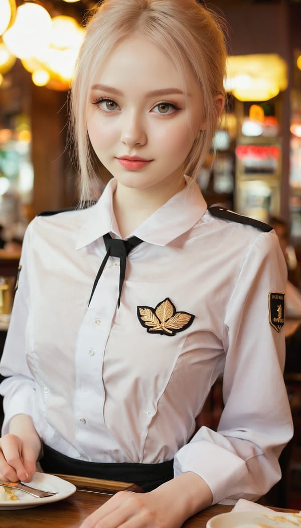 Tags: 21872187, SDXL
{"3": {"inputs": {"seed": 933401757927103, "steps": 32, "cfg": 6.21, "sampler_name": "dpmpp_2m", "scheduler": "karras", "denoise": 1.0, "model": ["27", 0], "positive": ["6", 0], "negative": ["7", 0], "latent_image": ["5", 0]}, "class_type": "KSampler"}, "4": {"inputs": {"ckpt_name": "juggernautxl.safetensors"}, "class_type": "CheckpointLoaderSimple"}, "5": {"inputs": {"width": 768, "height": 1344, "batch_size": 1}, "class_type": "EmptyLatentImage"}, "6": {"inputs": {"text": "18 year old girl, (russian:1.00), (idol:1.12), (beautiful eyes:0.97), (pale skin:0.96), (double eyelids:1.07), (sexy lips:0.99), (blush:1.09), (eyelashes:1.09), (seductive pose:1.07), (cute:1.06), (temptress:1.14), (slim:1.01), (seductive facial expression:1.09), (detailed face:1.00), (in a seductive pose:1.11), (large perky breasts:1.01), (cleavage:1.02), (thigh gap:1.01), (a waitress in uniform:1.12) working at a restaurant, (detailed skin:1.09), (candid cinema:1.03), (soft lighting:1.04), (skin fuzz:1.02), (RAW:1.04), (film:1.05), (textured skin:1.04), (natural looking skin:1.01), (portra:1.03)", "clip": ["27", 1]}, "class_type": "CLIPTextEncode"}, "7": {"inputs": {"text": "(twisted:1.09), (watermark:1.07), (bad hands:1.12), (worst quality:1.08), (low resolution:1.10), (open mouth:1.12)", "clip": ["27", 1]}, "class_type": "CLIPTextEncode"}, "8": {"inputs": {"samples": ["3", 0], "vae": ["4", 2]}, "class_type": "VAEDecode"}, "25": {"inputs": {"lora_name": "nudify_xl.safetensors", "strength_model": 0.34, "strength_clip": 0.31, "model": ["4", 0], "clip": ["4", 1]}, "class_type": "LoraLoader"}, "26": {"inputs": {"lora_name": "shirtlift_SDXL_v2.safetensors", "strength_model": 0.14, "strength_clip": 0.04, "model": ["25", 0], "clip": ["25", 1]}, "class_type": "LoraLoader"}, "27": {"inputs": {"lora_name": "PerfectEyesXL.safetensors", "strength_model": 0.0, "strength_clip": 0.17, "model": ["26", 0], "clip": ["26", 1]}, "class_type": "LoraLoader"}, "30": {"inputs": {"model_name": "4x_NMKD-Superscale-SP_178000_G.pth"}, "class_type": "UpscaleModelLoader"}, "31": {"inputs": {"upscale_model": ["30", 0], "image": ["8", 0]}, "class_type": "ImageUpscaleWithModel"}, "32": {"inputs": {"upscale_method": "lanczos", "scale_by": 0.5, "image": ["31", 0]}, "class_type": "ImageScaleBy"}, "33": {"inputs": {"pixels": ["32", 0], "vae": ["4", 2]}, "class_type": "VAEEncode"}, "34": {"inputs": {"seed": 933401757927103, "steps": 32, "cfg": 6.21, "sampler_name": "dpmpp_2m", "scheduler": "karras", "denoise": 0.3, "model": ["27", 0], "positive": ["6", 0], "negative": ["7", 0], "latent_image": ["33", 0]}, "class_type": "KSampler"}, "36": {"inputs": {"samples": ["34", 0], "vae": ["4", 2]}, "class_type": "VAEDecode"}, "39": {"inputs": {"filename_prefix": "comfyapi-1713558210492", "images": ["36", 0]}, "class_type": "SaveImage"}}