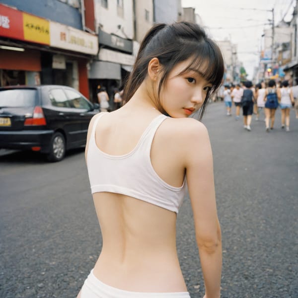 Tags: 21872187, SDXL
{"3": {"inputs": {"seed": 478208306379449, "steps": 64, "cfg": 5.41, "sampler_name": "dpmpp_2m", "scheduler": "karras", "denoise": 1.0, "model": ["27", 0], "positive": ["6", 0], "negative": ["7", 0], "latent_image": ["5", 0]}, "class_type": "KSampler"}, "4": {"inputs": {"ckpt_name": "helloworldxl.safetensors"}, "class_type": "CheckpointLoaderSimple"}, "5": {"inputs": {"width": 1024, "height": 1024, "batch_size": 1}, "class_type": "EmptyLatentImage"}, "6": {"inputs": {"text": "20 year old girl, (irish:1.12), (japanese:1.09), (russian:1.00), (cute:1.08), (double eyelids:1.08), (beautiful eyes:0.96), (blush:1.13), (idol:1.04), (eyelashes:1.13), (seductive facial expression:1.14), (temptress:0.98), (seductive pose:1.00), (slim:0.97), (sexy lips:1.13), (detailed face:1.09), (on all fours:1.10), (spreading ass cheeks:1.10), (from behind:1.10), (backboob:0.97), (white tanktop:1.10), busy street, (candid cinema:1.04), (skin fuzz:1.03), (detailed skin:1.01), (soft lighting:1.00), (portra:1.04), (film:1.04), (natural looking skin:1.05), (textured skin:1.07), (RAW:1.06)", "clip": ["27", 1]}, "class_type": "CLIPTextEncode"}, "7": {"inputs": {"text": "(twisted:1.11), (worst quality:1.10), (bad hands:1.13), (open mouth:1.10), (low resolution:1.05), (distorted:1.08), (watermark:1.06)", "clip": ["27", 1]}, "class_type": "CLIPTextEncode"}, "8": {"inputs": {"samples": ["3", 0], "vae": ["4", 2]}, "class_type": "VAEDecode"}, "25": {"inputs": {"lora_name": "nudify_xl.safetensors", "strength_model": 0.22, "strength_clip": 0.15, "model": ["4", 0], "clip": ["4", 1]}, "class_type": "LoraLoader"}, "26": {"inputs": {"lora_name": "shirtlift_SDXL_v2.safetensors", "strength_model": 0.14, "strength_clip": 0.18, "model": ["25", 0], "clip": ["25", 1]}, "class_type": "LoraLoader"}, "27": {"inputs": {"lora_name": "PerfectEyesXL.safetensors", "strength_model": 0.08, "strength_clip": 0.02, "model": ["26", 0], "clip": ["26", 1]}, "class_type": "LoraLoader"}, "30": {"inputs": {"model_name": "4x_NMKD-Superscale-SP_178000_G.pth"}, "class_type": "UpscaleModelLoader"}, "31": {"inputs": {"upscale_model": ["30", 0], "image": ["8", 0]}, "class_type": "ImageUpscaleWithModel"}, "32": {"inputs": {"upscale_method": "lanczos", "scale_by": 0.5, "image": ["31", 0]}, "class_type": "ImageScaleBy"}, "33": {"inputs": {"pixels": ["32", 0], "vae": ["4", 2]}, "class_type": "VAEEncode"}, "34": {"inputs": {"seed": 478208306379449, "steps": 64, "cfg": 5.41, "sampler_name": "dpmpp_2m", "scheduler": "karras", "denoise": 0.3, "model": ["27", 0], "positive": ["6", 0], "negative": ["7", 0], "latent_image": ["33", 0]}, "class_type": "KSampler"}, "36": {"inputs": {"samples": ["34", 0], "vae": ["4", 2]}, "class_type": "VAEDecode"}, "39": {"inputs": {"filename_prefix": "comfyapi-1715863225926", "images": ["36", 0]}, "class_type": "SaveImage"}}