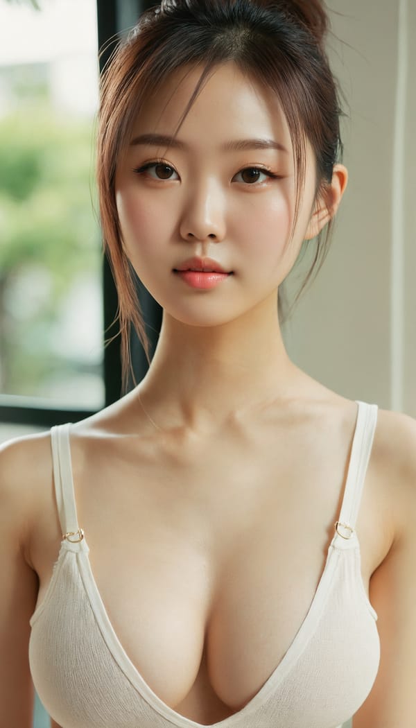 Tags: 21872187, SDXL
{"3": {"inputs": {"seed": 743241622363487, "steps": 32, "cfg": 5.89, "sampler_name": "dpmpp_2m", "scheduler": "karras", "denoise": 1.0, "model": ["27", 0], "positive": ["6", 0], "negative": ["7", 0], "latent_image": ["5", 0]}, "class_type": "KSampler"}, "4": {"inputs": {"ckpt_name": "juggernautxl.safetensors"}, "class_type": "CheckpointLoaderSimple"}, "5": {"inputs": {"width": 768, "height": 1344, "batch_size": 1}, "class_type": "EmptyLatentImage"}, "6": {"inputs": {"text": "19 year old girl, (chinese:1.12), (sexy lips:1.05), (slim:0.95), (seductive facial expression:1.12), (double eyelids:1.12), (detailed face:1.12), (temptress:1.09), (cute:1.05), (beautiful eyes:1.01), (idol:1.07), (eyelashes:1.01), (blush:1.04), (pale skin:1.08), (seductive pose:0.95), (in a seductive pose:0.97), (large perky breasts:1.14), (cleavage:1.08), (thigh gap:0.95), (white tanktop:1.12), busy street, (natural looking skin:1.04), (candid cinema:1.01), (RAW:1.01), (textured skin:1.07), (detailed skin:1.07), (soft lighting:1.05), (skin fuzz:1.07), (portra:1.02), (film:1.01)", "clip": ["27", 1]}, "class_type": "CLIPTextEncode"}, "7": {"inputs": {"text": "(worst quality:1.06), (watermark:1.07), (low resolution:1.12), (bad hands:1.09), (twisted:1.14), (distorted:1.12), (open mouth:1.14)", "clip": ["27", 1]}, "class_type": "CLIPTextEncode"}, "8": {"inputs": {"samples": ["3", 0], "vae": ["4", 2]}, "class_type": "VAEDecode"}, "25": {"inputs": {"lora_name": "nudify_xl.safetensors", "strength_model": 0.01, "strength_clip": 0.13, "model": ["4", 0], "clip": ["4", 1]}, "class_type": "LoraLoader"}, "26": {"inputs": {"lora_name": "shirtlift_SDXL_v2.safetensors", "strength_model": 0.14, "strength_clip": 0.04, "model": ["25", 0], "clip": ["25", 1]}, "class_type": "LoraLoader"}, "27": {"inputs": {"lora_name": "PerfectEyesXL.safetensors", "strength_model": 0.1, "strength_clip": 0.13, "model": ["26", 0], "clip": ["26", 1]}, "class_type": "LoraLoader"}, "30": {"inputs": {"model_name": "4x_NMKD-Superscale-SP_178000_G.pth"}, "class_type": "UpscaleModelLoader"}, "31": {"inputs": {"upscale_model": ["30", 0], "image": ["8", 0]}, "class_type": "ImageUpscaleWithModel"}, "32": {"inputs": {"upscale_method": "lanczos", "scale_by": 0.5, "image": ["31", 0]}, "class_type": "ImageScaleBy"}, "33": {"inputs": {"pixels": ["32", 0], "vae": ["4", 2]}, "class_type": "VAEEncode"}, "34": {"inputs": {"seed": 743241622363487, "steps": 32, "cfg": 5.89, "sampler_name": "dpmpp_2m", "scheduler": "karras", "denoise": 0.3, "model": ["27", 0], "positive": ["6", 0], "negative": ["7", 0], "latent_image": ["33", 0]}, "class_type": "KSampler"}, "36": {"inputs": {"samples": ["34", 0], "vae": ["4", 2]}, "class_type": "VAEDecode"}, "39": {"inputs": {"filename_prefix": "comfyapi-1714961519816", "images": ["36", 0]}, "class_type": "SaveImage"}}