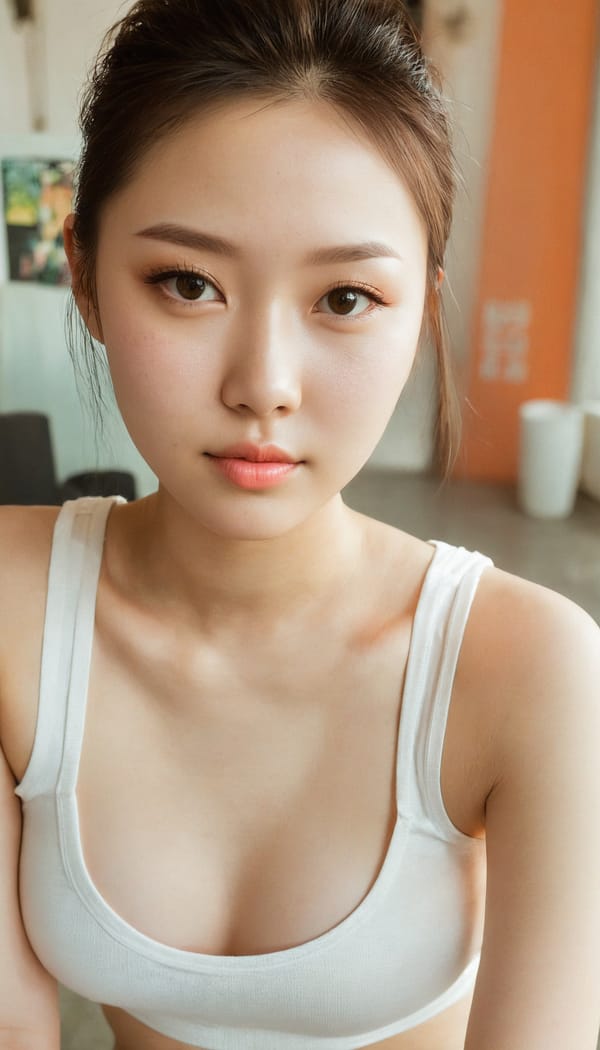 Tags: 21872187, SDXL
{"3": {"inputs": {"seed": 895710317630068, "steps": 32, "cfg": 6.36, "sampler_name": "dpmpp_2m", "scheduler": "karras", "denoise": 1.0, "model": ["27", 0], "positive": ["6", 0], "negative": ["7", 0], "latent_image": ["5", 0]}, "class_type": "KSampler"}, "4": {"inputs": {"ckpt_name": "juggernautxl.safetensors"}, "class_type": "CheckpointLoaderSimple"}, "5": {"inputs": {"width": 768, "height": 1344, "batch_size": 1}, "class_type": "EmptyLatentImage"}, "6": {"inputs": {"text": "19 year old girl, (russian:1.01), (taiwanese:1.11), (seductive facial expression:1.14), (slim:1.11), (double eyelids:0.98), (sexy lips:0.99), (detailed face:0.96), (cute:1.09), (eyelashes:0.97), (temptress:1.10), (beautiful eyes:1.04), (blush:1.04), (idol:1.08), (pale skin:0.96), (on all fours:1.08), (spreading ass cheeks:1.13), (from behind:0.95), (backboob:1.03), (white tanktop:1.14), busy street, (portra:1.07), (detailed skin:1.08), (natural looking skin:1.05), (film:1.07), (RAW:1.06), (candid cinema:1.04), (skin fuzz:1.04), (textured skin:1.03), (soft lighting:1.03)", "clip": ["27", 1]}, "class_type": "CLIPTextEncode"}, "7": {"inputs": {"text": "(distorted:1.12), (open mouth:1.13), (low resolution:1.09), (bad hands:1.09), (twisted:1.07), (worst quality:1.12), (watermark:1.07)", "clip": ["27", 1]}, "class_type": "CLIPTextEncode"}, "8": {"inputs": {"samples": ["3", 0], "vae": ["4", 2]}, "class_type": "VAEDecode"}, "25": {"inputs": {"lora_name": "nudify_xl.safetensors", "strength_model": 0.22, "strength_clip": 0.23, "model": ["4", 0], "clip": ["4", 1]}, "class_type": "LoraLoader"}, "26": {"inputs": {"lora_name": "shirtlift_SDXL_v2.safetensors", "strength_model": 0.1, "strength_clip": 0.07, "model": ["25", 0], "clip": ["25", 1]}, "class_type": "LoraLoader"}, "27": {"inputs": {"lora_name": "PerfectEyesXL.safetensors", "strength_model": 0.09, "strength_clip": 0.01, "model": ["26", 0], "clip": ["26", 1]}, "class_type": "LoraLoader"}, "30": {"inputs": {"model_name": "4x_NMKD-Superscale-SP_178000_G.pth"}, "class_type": "UpscaleModelLoader"}, "31": {"inputs": {"upscale_model": ["30", 0], "image": ["8", 0]}, "class_type": "ImageUpscaleWithModel"}, "32": {"inputs": {"upscale_method": "lanczos", "scale_by": 0.5, "image": ["31", 0]}, "class_type": "ImageScaleBy"}, "33": {"inputs": {"pixels": ["32", 0], "vae": ["4", 2]}, "class_type": "VAEEncode"}, "34": {"inputs": {"seed": 895710317630068, "steps": 32, "cfg": 6.36, "sampler_name": "dpmpp_2m", "scheduler": "karras", "denoise": 0.3, "model": ["27", 0], "positive": ["6", 0], "negative": ["7", 0], "latent_image": ["33", 0]}, "class_type": "KSampler"}, "36": {"inputs": {"samples": ["34", 0], "vae": ["4", 2]}, "class_type": "VAEDecode"}, "39": {"inputs": {"filename_prefix": "comfyapi-1714911971385", "images": ["36", 0]}, "class_type": "SaveImage"}}