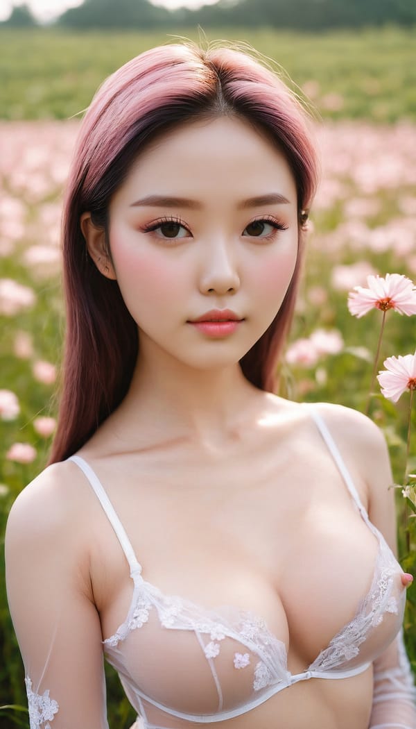 Tags: 21872187, SDXL
{"3": {"inputs": {"seed": 768351690316057, "steps": 64, "cfg": 7.84, "sampler_name": "dpmpp_2m", "scheduler": "karras", "denoise": 1.0, "model": ["27", 0], "positive": ["6", 0], "negative": ["7", 0], "latent_image": ["5", 0]}, "class_type": "KSampler"}, "4": {"inputs": {"ckpt_name": "juggernautxl.safetensors"}, "class_type": "CheckpointLoaderSimple"}, "5": {"inputs": {"width": 768, "height": 1344, "batch_size": 1}, "class_type": "EmptyLatentImage"}, "6": {"inputs": {"text": "24 year old girl, (double eyelids:0.99), (idol:0.97), (cute:1.01), (slim:1.04), (sexy lips:1.13), (blush:1.04), (detailed face:0.97), (seductive pose:0.97), (pale skin:1.14), (temptress:0.98), (eyelashes:0.97), (in a seductive pose:1.02), (large perky breasts:1.01), (cleavage:1.01), (thigh gap:0.96), wearing (translucent clothes:1.12) on a flower field, (textured skin:1.02), (detailed skin:1.08), (candid cinema:1.04), (RAW:1.04), (natural looking skin:1.07), (film:1.07), (skin fuzz:1.03), (soft lighting:1.00), (portra:1.03)", "clip": ["27", 1]}, "class_type": "CLIPTextEncode"}, "7": {"inputs": {"text": "(bad hands:1.07), (distorted:1.07), (twisted:1.12), (open mouth:1.13), (worst quality:1.12), (low resolution:1.10), (watermark:1.10)", "clip": ["27", 1]}, "class_type": "CLIPTextEncode"}, "8": {"inputs": {"samples": ["3", 0], "vae": ["4", 2]}, "class_type": "VAEDecode"}, "25": {"inputs": {"lora_name": "nudify_xl.safetensors", "strength_model": 0.36, "strength_clip": 0.04, "model": ["4", 0], "clip": ["4", 1]}, "class_type": "LoraLoader"}, "26": {"inputs": {"lora_name": "shirtlift_SDXL_v2.safetensors", "strength_model": 0.03, "strength_clip": 0.17, "model": ["25", 0], "clip": ["25", 1]}, "class_type": "LoraLoader"}, "27": {"inputs": {"lora_name": "PerfectEyesXL.safetensors", "strength_model": 0.04, "strength_clip": 0.04, "model": ["26", 0], "clip": ["26", 1]}, "class_type": "LoraLoader"}, "30": {"inputs": {"model_name": "4x_NMKD-Superscale-SP_178000_G.pth"}, "class_type": "UpscaleModelLoader"}, "31": {"inputs": {"upscale_model": ["30", 0], "image": ["8", 0]}, "class_type": "ImageUpscaleWithModel"}, "32": {"inputs": {"upscale_method": "lanczos", "scale_by": 0.5, "image": ["31", 0]}, "class_type": "ImageScaleBy"}, "33": {"inputs": {"pixels": ["32", 0], "vae": ["4", 2]}, "class_type": "VAEEncode"}, "34": {"inputs": {"seed": 768351690316057, "steps": 64, "cfg": 7.84, "sampler_name": "dpmpp_2m", "scheduler": "karras", "denoise": 0.3, "model": ["27", 0], "positive": ["6", 0], "negative": ["7", 0], "latent_image": ["33", 0]}, "class_type": "KSampler"}, "36": {"inputs": {"samples": ["34", 0], "vae": ["4", 2]}, "class_type": "VAEDecode"}, "39": {"inputs": {"filename_prefix": "comfyapi-1728264406347", "images": ["36", 0]}, "class_type": "SaveImage"}}