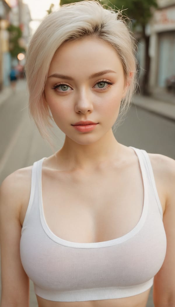 Tags: 21872187, SDXL
{"3": {"inputs": {"seed": 502547451360267, "steps": 32, "cfg": 5.43, "sampler_name": "dpmpp_2m", "scheduler": "karras", "denoise": 1.0, "model": ["27", 0], "positive": ["6", 0], "negative": ["7", 0], "latent_image": ["5", 0]}, "class_type": "KSampler"}, "4": {"inputs": {"ckpt_name": "juggernautxl.safetensors"}, "class_type": "CheckpointLoaderSimple"}, "5": {"inputs": {"width": 768, "height": 1344, "batch_size": 1}, "class_type": "EmptyLatentImage"}, "6": {"inputs": {"text": "25 year old girl, (ukrainian:0.97), (slim:1.14), (pale skin:1.08), (blush:0.96), (detailed face:1.00), (double eyelids:1.06), (seductive facial expression:0.98), (beautiful eyes:1.04), (cute:1.09), (eyelashes:1.02), (seductive pose:1.00), (sexy lips:1.06), (idol:1.08), (in a seductive pose:0.96), (large perky breasts:0.99), (cleavage:1.06), (thigh gap:1.01), (white tanktop:1.12), busy street, (skin fuzz:1.03), (textured skin:1.09), (candid cinema:1.06), (portra:1.00), (RAW:1.07), (soft lighting:1.04), (natural looking skin:1.02), (detailed skin:1.06), (film:1.07)", "clip": ["27", 1]}, "class_type": "CLIPTextEncode"}, "7": {"inputs": {"text": "(worst quality:1.06), (low resolution:1.12), (open mouth:1.07), (watermark:1.09), (distorted:1.05), (bad hands:1.12), (twisted:1.12)", "clip": ["27", 1]}, "class_type": "CLIPTextEncode"}, "8": {"inputs": {"samples": ["3", 0], "vae": ["4", 2]}, "class_type": "VAEDecode"}, "25": {"inputs": {"lora_name": "nudify_xl.safetensors", "strength_model": 0.3, "strength_clip": 0.27, "model": ["4", 0], "clip": ["4", 1]}, "class_type": "LoraLoader"}, "26": {"inputs": {"lora_name": "shirtlift_SDXL_v2.safetensors", "strength_model": 0.08, "strength_clip": 0.16, "model": ["25", 0], "clip": ["25", 1]}, "class_type": "LoraLoader"}, "27": {"inputs": {"lora_name": "PerfectEyesXL.safetensors", "strength_model": 0.13, "strength_clip": 0.08, "model": ["26", 0], "clip": ["26", 1]}, "class_type": "LoraLoader"}, "30": {"inputs": {"model_name": "4x_NMKD-Superscale-SP_178000_G.pth"}, "class_type": "UpscaleModelLoader"}, "31": {"inputs": {"upscale_model": ["30", 0], "image": ["8", 0]}, "class_type": "ImageUpscaleWithModel"}, "32": {"inputs": {"upscale_method": "lanczos", "scale_by": 0.5, "image": ["31", 0]}, "class_type": "ImageScaleBy"}, "33": {"inputs": {"pixels": ["32", 0], "vae": ["4", 2]}, "class_type": "VAEEncode"}, "34": {"inputs": {"seed": 502547451360267, "steps": 32, "cfg": 5.43, "sampler_name": "dpmpp_2m", "scheduler": "karras", "denoise": 0.3, "model": ["27", 0], "positive": ["6", 0], "negative": ["7", 0], "latent_image": ["33", 0]}, "class_type": "KSampler"}, "36": {"inputs": {"samples": ["34", 0], "vae": ["4", 2]}, "class_type": "VAEDecode"}, "39": {"inputs": {"filename_prefix": "comfyapi-1734080530110", "images": ["36", 0]}, "class_type": "SaveImage"}}