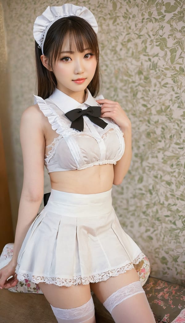 Tags: 21872187, SDXL
{"3": {"inputs": {"seed": 401474619565125, "steps": 64, "cfg": 5.79, "sampler_name": "dpmpp_2m", "scheduler": "karras", "denoise": 1.0, "model": ["27", 0], "positive": ["6", 0], "negative": ["7", 0], "latent_image": ["5", 0]}, "class_type": "KSampler"}, "4": {"inputs": {"ckpt_name": "juggernautxl.safetensors"}, "class_type": "CheckpointLoaderSimple"}, "5": {"inputs": {"width": 768, "height": 1344, "batch_size": 1}, "class_type": "EmptyLatentImage"}, "6": {"inputs": {"text": "25 year old girl, (japanese:1.02), (slim:1.12), (eyelashes:1.07), (cute:0.98), (idol:1.03), (seductive facial expression:0.95), (pale skin:1.14), (seductive pose:1.09), (temptress:1.01), (sexy lips:1.11), (beautiful eyes:1.14), (detailed face:1.10), (double eyelids:1.13), (blush:1.11), (on all fours:0.96), (spreading ass cheeks:1.06), (from behind:1.09), (backboob:1.00), in a (skimpy maid costume:1.12) working at a maid cafe, choker, bowtie, headband, pleated skirt, (portra:1.07), (skin fuzz:1.02), (natural looking skin:1.06), (textured skin:1.03), (candid cinema:1.09), (detailed skin:1.09), (RAW:1.09), (soft lighting:1.08), (film:1.02)", "clip": ["27", 1]}, "class_type": "CLIPTextEncode"}, "7": {"inputs": {"text": "(low resolution:1.09), (bad hands:1.05), (open mouth:1.07), (watermark:1.14), (worst quality:1.13), (twisted:1.05), (distorted:1.14)", "clip": ["27", 1]}, "class_type": "CLIPTextEncode"}, "8": {"inputs": {"samples": ["3", 0], "vae": ["4", 2]}, "class_type": "VAEDecode"}, "25": {"inputs": {"lora_name": "nudify_xl.safetensors", "strength_model": 0.06, "strength_clip": 0.34, "model": ["4", 0], "clip": ["4", 1]}, "class_type": "LoraLoader"}, "26": {"inputs": {"lora_name": "shirtlift_SDXL_v2.safetensors", "strength_model": 0.19, "strength_clip": 0.13, "model": ["25", 0], "clip": ["25", 1]}, "class_type": "LoraLoader"}, "27": {"inputs": {"lora_name": "PerfectEyesXL.safetensors", "strength_model": 0.01, "strength_clip": 0.11, "model": ["26", 0], "clip": ["26", 1]}, "class_type": "LoraLoader"}, "30": {"inputs": {"model_name": "4x_NMKD-Superscale-SP_178000_G.pth"}, "class_type": "UpscaleModelLoader"}, "31": {"inputs": {"upscale_model": ["30", 0], "image": ["8", 0]}, "class_type": "ImageUpscaleWithModel"}, "32": {"inputs": {"upscale_method": "lanczos", "scale_by": 0.5, "image": ["31", 0]}, "class_type": "ImageScaleBy"}, "33": {"inputs": {"pixels": ["32", 0], "vae": ["4", 2]}, "class_type": "VAEEncode"}, "34": {"inputs": {"seed": 401474619565125, "steps": 64, "cfg": 5.79, "sampler_name": "dpmpp_2m", "scheduler": "karras", "denoise": 0.3, "model": ["27", 0], "positive": ["6", 0], "negative": ["7", 0], "latent_image": ["33", 0]}, "class_type": "KSampler"}, "36": {"inputs": {"samples": ["34", 0], "vae": ["4", 2]}, "class_type": "VAEDecode"}, "39": {"inputs": {"filename_prefix": "comfyapi-1731158487593", "images": ["36", 0]}, "class_type": "SaveImage"}}