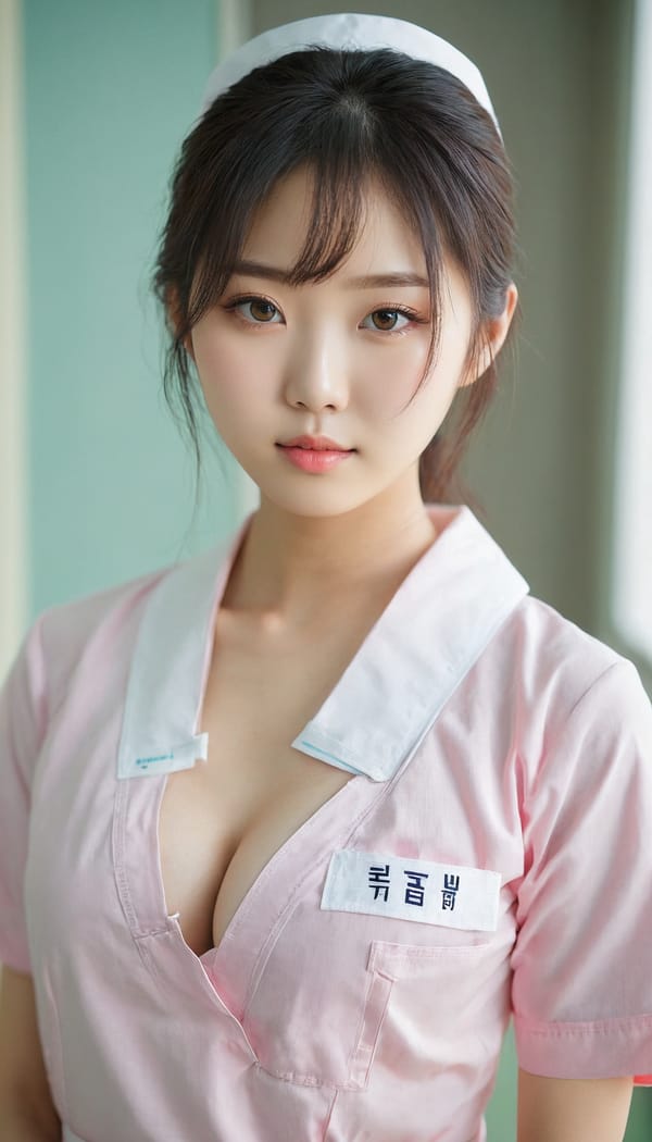 Tags: 21872187, SDXL
{"3": {"inputs": {"seed": 679829131105071, "steps": 64, "cfg": 5.63, "sampler_name": "dpmpp_2m", "scheduler": "karras", "denoise": 1.0, "model": ["27", 0], "positive": ["6", 0], "negative": ["7", 0], "latent_image": ["5", 0]}, "class_type": "KSampler"}, "4": {"inputs": {"ckpt_name": "juggernautxl.safetensors"}, "class_type": "CheckpointLoaderSimple"}, "5": {"inputs": {"width": 768, "height": 1344, "batch_size": 1}, "class_type": "EmptyLatentImage"}, "6": {"inputs": {"text": "20 year old girl, (korean:1.14), (japanese:1.06), (detailed face:1.05), (cute:0.98), (beautiful eyes:1.04), (temptress:1.06), (slim:1.06), (seductive facial expression:0.99), (sexy lips:1.08), (double eyelids:0.98), (pale skin:1.01), (blush:0.98), (seductive pose:0.97), (idol:1.08), (in a seductive pose:1.02), (large perky breasts:1.05), (cleavage:1.02), (thigh gap:0.98), (nurse in uniform:1.02) working in a hospital ward, (natural looking skin:1.09), (RAW:1.09), (film:1.09), (skin fuzz:1.03), (candid cinema:1.06), (portra:1.02), (textured skin:1.02), (soft lighting:1.07), (detailed skin:1.09)", "clip": ["27", 1]}, "class_type": "CLIPTextEncode"}, "7": {"inputs": {"text": "(worst quality:1.13), (twisted:1.06), (distorted:1.11), (low resolution:1.09), (bad hands:1.13), (open mouth:1.07), (watermark:1.06)", "clip": ["27", 1]}, "class_type": "CLIPTextEncode"}, "8": {"inputs": {"samples": ["3", 0], "vae": ["4", 2]}, "class_type": "VAEDecode"}, "25": {"inputs": {"lora_name": "nudify_xl.safetensors", "strength_model": 0.06, "strength_clip": 0.37, "model": ["4", 0], "clip": ["4", 1]}, "class_type": "LoraLoader"}, "26": {"inputs": {"lora_name": "shirtlift_SDXL_v2.safetensors", "strength_model": 0.07, "strength_clip": 0.1, "model": ["25", 0], "clip": ["25", 1]}, "class_type": "LoraLoader"}, "27": {"inputs": {"lora_name": "PerfectEyesXL.safetensors", "strength_model": 0.01, "strength_clip": 0.03, "model": ["26", 0], "clip": ["26", 1]}, "class_type": "LoraLoader"}, "30": {"inputs": {"model_name": "4x_NMKD-Superscale-SP_178000_G.pth"}, "class_type": "UpscaleModelLoader"}, "31": {"inputs": {"upscale_model": ["30", 0], "image": ["8", 0]}, "class_type": "ImageUpscaleWithModel"}, "32": {"inputs": {"upscale_method": "lanczos", "scale_by": 0.5, "image": ["31", 0]}, "class_type": "ImageScaleBy"}, "33": {"inputs": {"pixels": ["32", 0], "vae": ["4", 2]}, "class_type": "VAEEncode"}, "34": {"inputs": {"seed": 679829131105071, "steps": 64, "cfg": 5.63, "sampler_name": "dpmpp_2m", "scheduler": "karras", "denoise": 0.3, "model": ["27", 0], "positive": ["6", 0], "negative": ["7", 0], "latent_image": ["33", 0]}, "class_type": "KSampler"}, "36": {"inputs": {"samples": ["34", 0], "vae": ["4", 2]}, "class_type": "VAEDecode"}, "39": {"inputs": {"filename_prefix": "comfyapi-1714054648124", "images": ["36", 0]}, "class_type": "SaveImage"}}