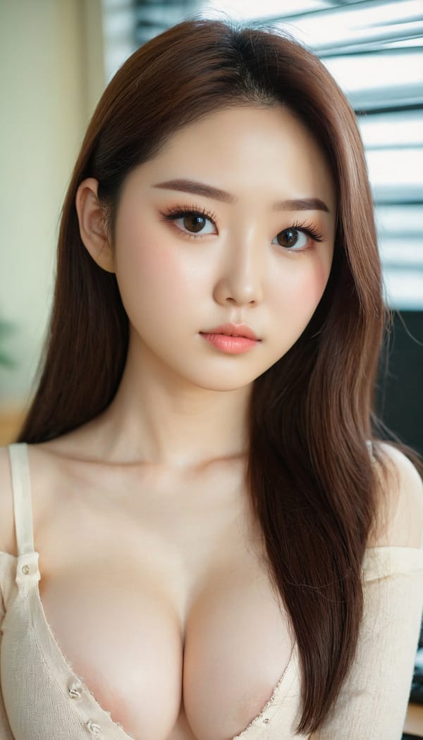 Tags: 21872187, SDXL
{"3": {"inputs": {"seed": 557334514198472, "steps": 64, "cfg": 6.18, "sampler_name": "dpmpp_2m", "scheduler": "karras", "denoise": 1.0, "model": ["27", 0], "positive": ["6", 0], "negative": ["7", 0], "latent_image": ["5", 0]}, "class_type": "KSampler"}, "4": {"inputs": {"ckpt_name": "juggernautxl.safetensors"}, "class_type": "CheckpointLoaderSimple"}, "5": {"inputs": {"width": 768, "height": 1344, "batch_size": 1}, "class_type": "EmptyLatentImage"}, "6": {"inputs": {"text": "18 year old girl, (korean:1.07), (irish:1.14), (temptress:1.01), (blush:0.95), (eyelashes:1.10), (beautiful eyes:1.08), (seductive facial expression:0.95), (detailed face:1.12), (cute:1.14), (sexy lips:1.11), (pale skin:1.05), (double eyelids:0.96), (seductive pose:1.13), (idol:1.03), (slim:1.05), (in a seductive pose:0.96), (large perky breasts:0.96), (cleavage:1.01), (thigh gap:1.07), (an office lady:1.05), (natural looking skin:1.07), (skin fuzz:1.08), (detailed skin:1.01), (soft lighting:1.09), (candid cinema:1.01), (RAW:1.06), (portra:1.05), (film:1.02), (textured skin:1.05)", "clip": ["27", 1]}, "class_type": "CLIPTextEncode"}, "7": {"inputs": {"text": "(open mouth:1.07), (twisted:1.11), (low resolution:1.13), (bad hands:1.06), (distorted:1.12), (watermark:1.10), (worst quality:1.09)", "clip": ["27", 1]}, "class_type": "CLIPTextEncode"}, "8": {"inputs": {"samples": ["3", 0], "vae": ["4", 2]}, "class_type": "VAEDecode"}, "25": {"inputs": {"lora_name": "nudify_xl.safetensors", "strength_model": 0.27, "strength_clip": 0.31, "model": ["4", 0], "clip": ["4", 1]}, "class_type": "LoraLoader"}, "26": {"inputs": {"lora_name": "shirtlift_SDXL_v2.safetensors", "strength_model": 0.1, "strength_clip": 0.17, "model": ["25", 0], "clip": ["25", 1]}, "class_type": "LoraLoader"}, "27": {"inputs": {"lora_name": "PerfectEyesXL.safetensors", "strength_model": 0.1, "strength_clip": 0.14, "model": ["26", 0], "clip": ["26", 1]}, "class_type": "LoraLoader"}, "30": {"inputs": {"model_name": "4x_NMKD-Superscale-SP_178000_G.pth"}, "class_type": "UpscaleModelLoader"}, "31": {"inputs": {"upscale_model": ["30", 0], "image": ["8", 0]}, "class_type": "ImageUpscaleWithModel"}, "32": {"inputs": {"upscale_method": "lanczos", "scale_by": 0.5, "image": ["31", 0]}, "class_type": "ImageScaleBy"}, "33": {"inputs": {"pixels": ["32", 0], "vae": ["4", 2]}, "class_type": "VAEEncode"}, "34": {"inputs": {"seed": 557334514198472, "steps": 64, "cfg": 6.18, "sampler_name": "dpmpp_2m", "scheduler": "karras", "denoise": 0.3, "model": ["27", 0], "positive": ["6", 0], "negative": ["7", 0], "latent_image": ["33", 0]}, "class_type": "KSampler"}, "36": {"inputs": {"samples": ["34", 0], "vae": ["4", 2]}, "class_type": "VAEDecode"}, "39": {"inputs": {"filename_prefix": "comfyapi-1716109249610", "images": ["36", 0]}, "class_type": "SaveImage"}}