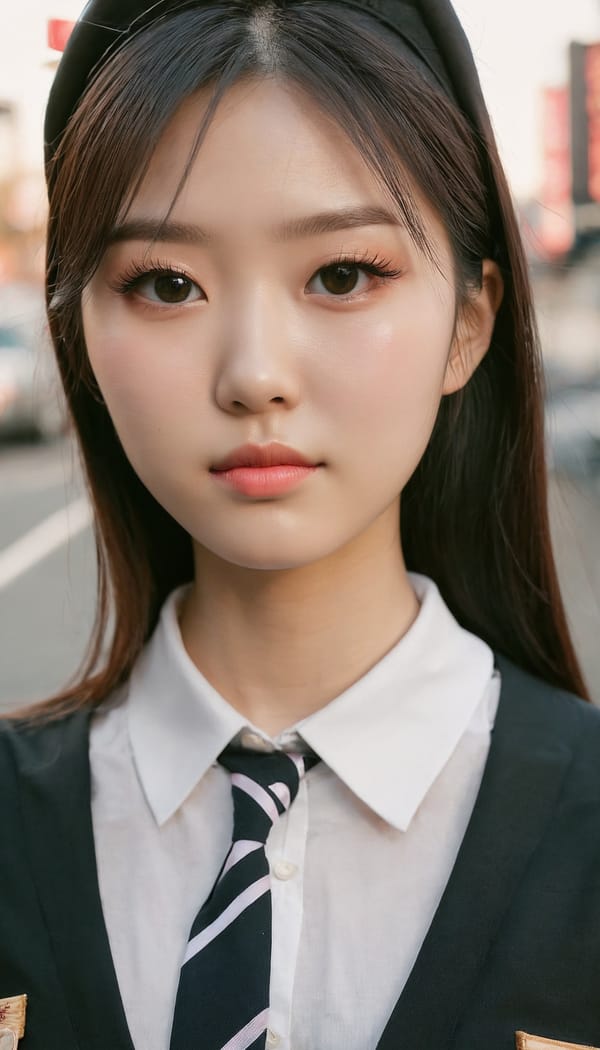 Tags: 21872187, SDXL
{"3": {"inputs": {"seed": 628477369060904, "steps": 64, "cfg": 5.13, "sampler_name": "dpmpp_2m", "scheduler": "karras", "denoise": 1.0, "model": ["27", 0], "positive": ["6", 0], "negative": ["7", 0], "latent_image": ["5", 0]}, "class_type": "KSampler"}, "4": {"inputs": {"ckpt_name": "juggernautxl.safetensors"}, "class_type": "CheckpointLoaderSimple"}, "5": {"inputs": {"width": 768, "height": 1344, "batch_size": 1}, "class_type": "EmptyLatentImage"}, "6": {"inputs": {"text": "22 year old girl, (korean:0.95), (slim:1.14), (eyelashes:1.14), (blush:1.08), (detailed face:0.99), (sexy lips:1.14), (seductive facial expression:1.12), (beautiful eyes:0.96), (double eyelids:0.96), (temptress:0.99), (pale skin:1.07), (cute:1.11), (seductive pose:1.09), (perky ass:0.97), (exposed ass:1.08), (looking back:1.05), (sexy ass:1.10), (thigh gap:1.11), (school uniform:0.95), choker, busy street, (skin fuzz:1.02), (detailed skin:1.05), (film:1.02), (candid cinema:1.03), (soft lighting:1.03), (portra:1.01), (RAW:1.07), (natural looking skin:1.05), (textured skin:1.05)", "clip": ["27", 1]}, "class_type": "CLIPTextEncode"}, "7": {"inputs": {"text": "(low resolution:1.05), (worst quality:1.08), (distorted:1.12), (watermark:1.08), (bad hands:1.12), (open mouth:1.14), (twisted:1.12)", "clip": ["27", 1]}, "class_type": "CLIPTextEncode"}, "8": {"inputs": {"samples": ["3", 0], "vae": ["4", 2]}, "class_type": "VAEDecode"}, "25": {"inputs": {"lora_name": "nudify_xl.safetensors", "strength_model": 0.35, "strength_clip": 0.31, "model": ["4", 0], "clip": ["4", 1]}, "class_type": "LoraLoader"}, "26": {"inputs": {"lora_name": "shirtlift_SDXL_v2.safetensors", "strength_model": 0.14, "strength_clip": 0.09, "model": ["25", 0], "clip": ["25", 1]}, "class_type": "LoraLoader"}, "27": {"inputs": {"lora_name": "PerfectEyesXL.safetensors", "strength_model": 0.04, "strength_clip": 0.05, "model": ["26", 0], "clip": ["26", 1]}, "class_type": "LoraLoader"}, "30": {"inputs": {"model_name": "4x_NMKD-Superscale-SP_178000_G.pth"}, "class_type": "UpscaleModelLoader"}, "31": {"inputs": {"upscale_model": ["30", 0], "image": ["8", 0]}, "class_type": "ImageUpscaleWithModel"}, "32": {"inputs": {"upscale_method": "lanczos", "scale_by": 0.5, "image": ["31", 0]}, "class_type": "ImageScaleBy"}, "33": {"inputs": {"pixels": ["32", 0], "vae": ["4", 2]}, "class_type": "VAEEncode"}, "34": {"inputs": {"seed": 628477369060904, "steps": 64, "cfg": 5.13, "sampler_name": "dpmpp_2m", "scheduler": "karras", "denoise": 0.3, "model": ["27", 0], "positive": ["6", 0], "negative": ["7", 0], "latent_image": ["33", 0]}, "class_type": "KSampler"}, "36": {"inputs": {"samples": ["34", 0], "vae": ["4", 2]}, "class_type": "VAEDecode"}, "39": {"inputs": {"filename_prefix": "comfyapi-1715912960334", "images": ["36", 0]}, "class_type": "SaveImage"}}