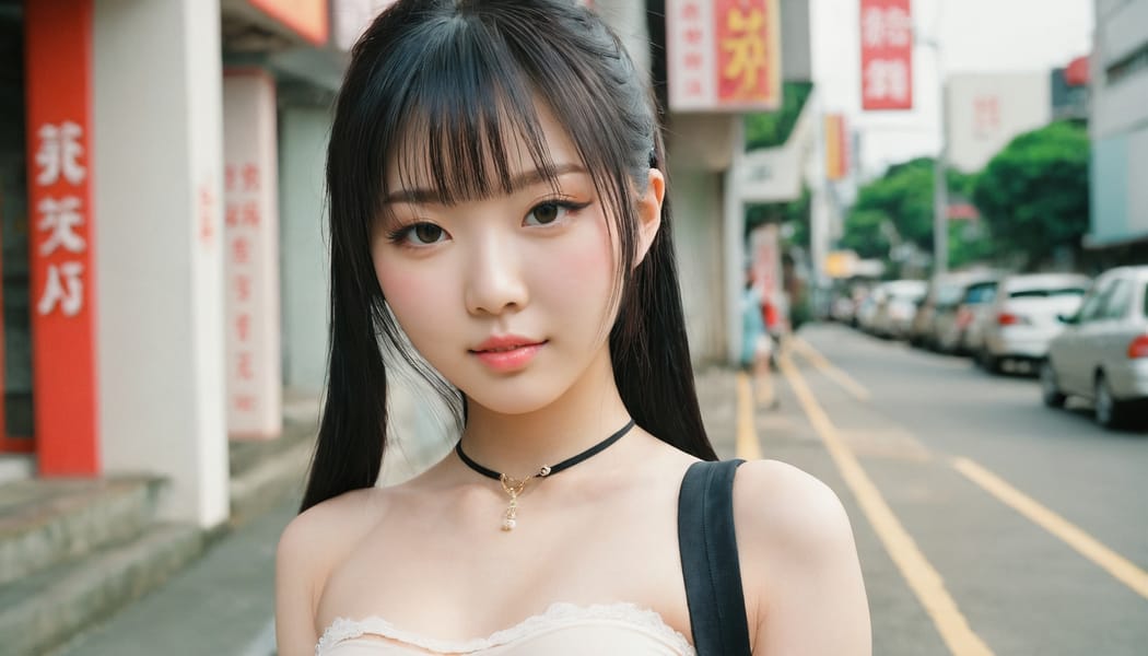 Tags: 21872187, SDXL
{"3": {"inputs": {"seed": 798825598788359, "steps": 32, "cfg": 5.92, "sampler_name": "dpmpp_2m", "scheduler": "karras", "denoise": 1.0, "model": ["27", 0], "positive": ["6", 0], "negative": ["7", 0], "latent_image": ["5", 0]}, "class_type": "KSampler"}, "4": {"inputs": {"ckpt_name": "juggernautxl.safetensors"}, "class_type": "CheckpointLoaderSimple"}, "5": {"inputs": {"width": 1344, "height": 768, "batch_size": 1}, "class_type": "EmptyLatentImage"}, "6": {"inputs": {"text": "22 year old girl, (taiwanese:1.07), (japanese:1.02), (sexy lips:1.00), (pale skin:1.06), (idol:1.04), (seductive facial expression:0.97), (slim:0.97), (blush:1.09), (beautiful eyes:1.01), (temptress:0.95), (eyelashes:1.09), (double eyelids:1.11), (cute:0.97), (seductive pose:1.07), (detailed face:1.08), (perky ass:1.13), (exposed ass:1.13), (looking back:1.00), (sexy ass:1.07), (thigh gap:0.98), (school uniform:0.99), choker, busy street, (detailed skin:1.02), (candid cinema:1.07), (portra:1.03), (film:1.04), (skin fuzz:1.05), (natural looking skin:1.03), (soft lighting:1.09), (RAW:1.03), (textured skin:1.08)", "clip": ["27", 1]}, "class_type": "CLIPTextEncode"}, "7": {"inputs": {"text": "(bad hands:1.10), (low resolution:1.06), (open mouth:1.08), (watermark:1.09), (twisted:1.13), (distorted:1.13), (worst quality:1.06)", "clip": ["27", 1]}, "class_type": "CLIPTextEncode"}, "8": {"inputs": {"samples": ["3", 0], "vae": ["4", 2]}, "class_type": "VAEDecode"}, "25": {"inputs": {"lora_name": "nudify_xl.safetensors", "strength_model": 0.14, "strength_clip": 0.29, "model": ["4", 0], "clip": ["4", 1]}, "class_type": "LoraLoader"}, "26": {"inputs": {"lora_name": "shirtlift_SDXL_v2.safetensors", "strength_model": 0.16, "strength_clip": 0.02, "model": ["25", 0], "clip": ["25", 1]}, "class_type": "LoraLoader"}, "27": {"inputs": {"lora_name": "PerfectEyesXL.safetensors", "strength_model": 0.03, "strength_clip": 0.07, "model": ["26", 0], "clip": ["26", 1]}, "class_type": "LoraLoader"}, "30": {"inputs": {"model_name": "4x_NMKD-Superscale-SP_178000_G.pth"}, "class_type": "UpscaleModelLoader"}, "31": {"inputs": {"upscale_model": ["30", 0], "image": ["8", 0]}, "class_type": "ImageUpscaleWithModel"}, "32": {"inputs": {"upscale_method": "lanczos", "scale_by": 0.5, "image": ["31", 0]}, "class_type": "ImageScaleBy"}, "33": {"inputs": {"pixels": ["32", 0], "vae": ["4", 2]}, "class_type": "VAEEncode"}, "34": {"inputs": {"seed": 798825598788359, "steps": 32, "cfg": 5.92, "sampler_name": "dpmpp_2m", "scheduler": "karras", "denoise": 0.3, "model": ["27", 0], "positive": ["6", 0], "negative": ["7", 0], "latent_image": ["33", 0]}, "class_type": "KSampler"}, "36": {"inputs": {"samples": ["34", 0], "vae": ["4", 2]}, "class_type": "VAEDecode"}, "39": {"inputs": {"filename_prefix": "comfyapi-1713492226683", "images": ["36", 0]}, "class_type": "SaveImage"}}