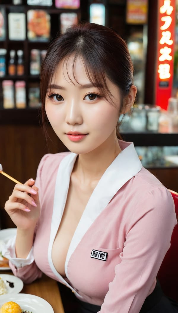 Tags: 21872187, SDXL
{"3": {"inputs": {"seed": 439420941532034, "steps": 64, "cfg": 6.27, "sampler_name": "dpmpp_2m", "scheduler": "karras", "denoise": 1.0, "model": ["27", 0], "positive": ["6", 0], "negative": ["7", 0], "latent_image": ["5", 0]}, "class_type": "KSampler"}, "4": {"inputs": {"ckpt_name": "juggernautxl.safetensors"}, "class_type": "CheckpointLoaderSimple"}, "5": {"inputs": {"width": 768, "height": 1344, "batch_size": 1}, "class_type": "EmptyLatentImage"}, "6": {"inputs": {"text": "27 year old girl, (taiwanese:1.07), (korean:1.10), (seductive pose:1.03), (double eyelids:0.98), (blush:1.03), (cute:1.08), (sexy lips:1.14), (idol:0.97), (seductive facial expression:1.04), (beautiful eyes:0.96), (detailed face:1.01), (slim:1.08), (eyelashes:1.00), (temptress:1.11), (pale skin:1.05), (in a seductive pose:1.08), (large perky breasts:1.09), (cleavage:1.07), (thigh gap:0.99), (a waitress in uniform:0.99) working at a restaurant, (candid cinema:1.08), (soft lighting:1.06), (natural looking skin:1.06), (RAW:1.00), (portra:1.00), (textured skin:1.03), (skin fuzz:1.05), (detailed skin:1.08), (film:1.06)", "clip": ["27", 1]}, "class_type": "CLIPTextEncode"}, "7": {"inputs": {"text": "(twisted:1.12), (bad hands:1.06), (distorted:1.09), (watermark:1.08), (low resolution:1.07), (open mouth:1.10), (worst quality:1.13)", "clip": ["27", 1]}, "class_type": "CLIPTextEncode"}, "8": {"inputs": {"samples": ["3", 0], "vae": ["4", 2]}, "class_type": "VAEDecode"}, "25": {"inputs": {"lora_name": "nudify_xl.safetensors", "strength_model": 0.07, "strength_clip": 0.14, "model": ["4", 0], "clip": ["4", 1]}, "class_type": "LoraLoader"}, "26": {"inputs": {"lora_name": "shirtlift_SDXL_v2.safetensors", "strength_model": 0.01, "strength_clip": 0.09, "model": ["25", 0], "clip": ["25", 1]}, "class_type": "LoraLoader"}, "27": {"inputs": {"lora_name": "PerfectEyesXL.safetensors", "strength_model": 0.12, "strength_clip": 0.16, "model": ["26", 0], "clip": ["26", 1]}, "class_type": "LoraLoader"}, "30": {"inputs": {"model_name": "4x_NMKD-Superscale-SP_178000_G.pth"}, "class_type": "UpscaleModelLoader"}, "31": {"inputs": {"upscale_model": ["30", 0], "image": ["8", 0]}, "class_type": "ImageUpscaleWithModel"}, "32": {"inputs": {"upscale_method": "lanczos", "scale_by": 0.5, "image": ["31", 0]}, "class_type": "ImageScaleBy"}, "33": {"inputs": {"pixels": ["32", 0], "vae": ["4", 2]}, "class_type": "VAEEncode"}, "34": {"inputs": {"seed": 439420941532034, "steps": 64, "cfg": 6.27, "sampler_name": "dpmpp_2m", "scheduler": "karras", "denoise": 0.3, "model": ["27", 0], "positive": ["6", 0], "negative": ["7", 0], "latent_image": ["33", 0]}, "class_type": "KSampler"}, "36": {"inputs": {"samples": ["34", 0], "vae": ["4", 2]}, "class_type": "VAEDecode"}, "39": {"inputs": {"filename_prefix": "comfyapi-1716386705050", "images": ["36", 0]}, "class_type": "SaveImage"}}