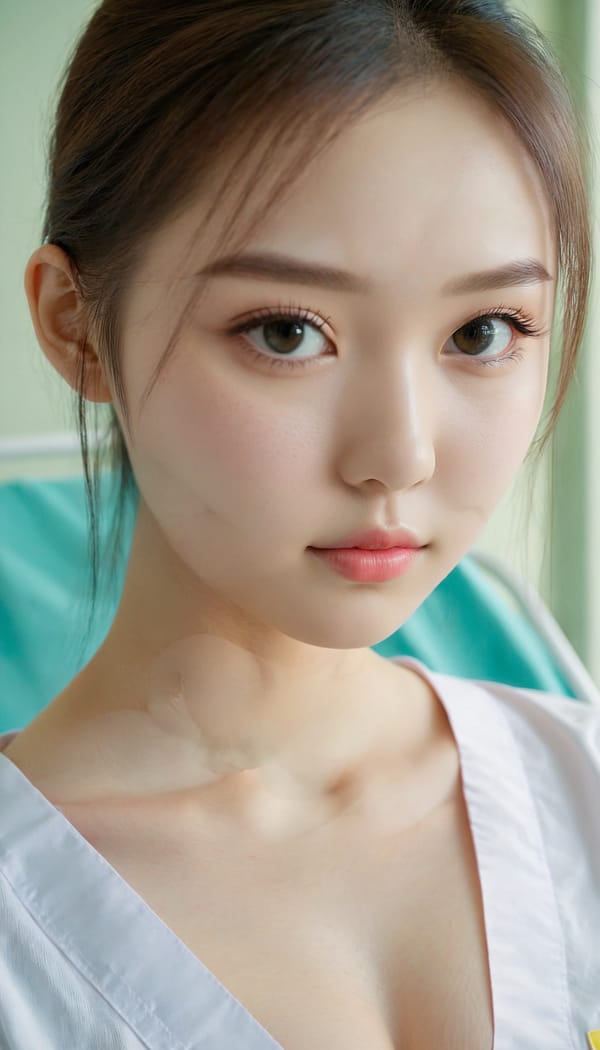 Tags: 21872187, SDXL
{"3": {"inputs": {"seed": 919641065237571, "steps": 64, "cfg": 7.02, "sampler_name": "dpmpp_2m", "scheduler": "karras", "denoise": 1.0, "model": ["27", 0], "positive": ["6", 0], "negative": ["7", 0], "latent_image": ["5", 0]}, "class_type": "KSampler"}, "4": {"inputs": {"ckpt_name": "juggernautxl.safetensors"}, "class_type": "CheckpointLoaderSimple"}, "5": {"inputs": {"width": 768, "height": 1344, "batch_size": 1}, "class_type": "EmptyLatentImage"}, "6": {"inputs": {"text": "18 year old girl, (ukrainian:1.13), (japanese:1.00), (beautiful eyes:1.01), (seductive facial expression:0.98), (double eyelids:1.04), (idol:1.01), (pale skin:1.04), (eyelashes:1.08), (cute:0.99), (sexy lips:1.00), (slim:1.13), (seductive pose:1.04), (blush:0.97), (detailed face:0.97), (temptress:1.06), (in a seductive pose:0.97), (large perky breasts:1.14), (cleavage:1.10), (thigh gap:0.96), (nurse in uniform:1.02) working in a hospital ward, (RAW:1.03), (candid cinema:1.02), (natural looking skin:1.05), (textured skin:1.02), (detailed skin:1.08), (soft lighting:1.05), (film:1.08), (portra:1.01), (skin fuzz:1.02)", "clip": ["27", 1]}, "class_type": "CLIPTextEncode"}, "7": {"inputs": {"text": "(bad hands:1.05), (twisted:1.06), (open mouth:1.05), (worst quality:1.07), (distorted:1.12), (low resolution:1.10), (watermark:1.12)", "clip": ["27", 1]}, "class_type": "CLIPTextEncode"}, "8": {"inputs": {"samples": ["3", 0], "vae": ["4", 2]}, "class_type": "VAEDecode"}, "25": {"inputs": {"lora_name": "nudify_xl.safetensors", "strength_model": 0.36, "strength_clip": 0.34, "model": ["4", 0], "clip": ["4", 1]}, "class_type": "LoraLoader"}, "26": {"inputs": {"lora_name": "shirtlift_SDXL_v2.safetensors", "strength_model": 0.17, "strength_clip": 0.0, "model": ["25", 0], "clip": ["25", 1]}, "class_type": "LoraLoader"}, "27": {"inputs": {"lora_name": "PerfectEyesXL.safetensors", "strength_model": 0.12, "strength_clip": 0.08, "model": ["26", 0], "clip": ["26", 1]}, "class_type": "LoraLoader"}, "30": {"inputs": {"model_name": "4x_NMKD-Superscale-SP_178000_G.pth"}, "class_type": "UpscaleModelLoader"}, "31": {"inputs": {"upscale_model": ["30", 0], "image": ["8", 0]}, "class_type": "ImageUpscaleWithModel"}, "32": {"inputs": {"upscale_method": "lanczos", "scale_by": 0.5, "image": ["31", 0]}, "class_type": "ImageScaleBy"}, "33": {"inputs": {"pixels": ["32", 0], "vae": ["4", 2]}, "class_type": "VAEEncode"}, "34": {"inputs": {"seed": 919641065237571, "steps": 64, "cfg": 7.02, "sampler_name": "dpmpp_2m", "scheduler": "karras", "denoise": 0.3, "model": ["27", 0], "positive": ["6", 0], "negative": ["7", 0], "latent_image": ["33", 0]}, "class_type": "KSampler"}, "36": {"inputs": {"samples": ["34", 0], "vae": ["4", 2]}, "class_type": "VAEDecode"}, "39": {"inputs": {"filename_prefix": "comfyapi-1735363170588", "images": ["36", 0]}, "class_type": "SaveImage"}}