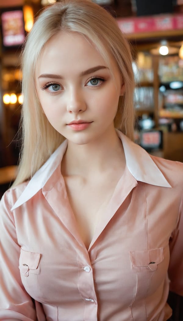 Tags: 21872187, SDXL
{"3": {"inputs": {"seed": 820213842909953, "steps": 64, "cfg": 5.13, "sampler_name": "dpmpp_2m", "scheduler": "karras", "denoise": 1.0, "model": ["27", 0], "positive": ["6", 0], "negative": ["7", 0], "latent_image": ["5", 0]}, "class_type": "KSampler"}, "4": {"inputs": {"ckpt_name": "juggernautxl.safetensors"}, "class_type": "CheckpointLoaderSimple"}, "5": {"inputs": {"width": 768, "height": 1344, "batch_size": 1}, "class_type": "EmptyLatentImage"}, "6": {"inputs": {"text": "19 year old girl, (ukrainian:1.05), (beautiful eyes:1.06), (detailed face:1.11), (idol:0.95), (double eyelids:1.12), (seductive facial expression:1.07), (slim:1.06), (seductive pose:1.12), (temptress:1.05), (eyelashes:1.13), (sexy lips:0.96), (cute:1.07), (pale skin:1.13), (blush:1.14), (in a seductive pose:1.10), (large perky breasts:1.03), (cleavage:0.95), (thigh gap:1.06), (a waitress in uniform:1.10) working at a restaurant, (portra:1.06), (detailed skin:1.00), (textured skin:1.05), (film:1.08), (skin fuzz:1.00), (natural looking skin:1.02), (candid cinema:1.01)", "clip": ["27", 1]}, "class_type": "CLIPTextEncode"}, "7": {"inputs": {"text": "(low resolution:1.06), (twisted:1.13), (bad hands:1.09), (open mouth:1.07), (watermark:1.12), (distorted:1.12), (worst quality:1.05)", "clip": ["27", 1]}, "class_type": "CLIPTextEncode"}, "8": {"inputs": {"samples": ["3", 0], "vae": ["4", 2]}, "class_type": "VAEDecode"}, "25": {"inputs": {"lora_name": "nudify_xl.safetensors", "strength_model": 0.2, "strength_clip": 0.35, "model": ["4", 0], "clip": ["4", 1]}, "class_type": "LoraLoader"}, "26": {"inputs": {"lora_name": "shirtlift_SDXL_v2.safetensors", "strength_model": 0.01, "strength_clip": 0.11, "model": ["25", 0], "clip": ["25", 1]}, "class_type": "LoraLoader"}, "27": {"inputs": {"lora_name": "PerfectEyesXL.safetensors", "strength_model": 0.1, "strength_clip": 0.09, "model": ["26", 0], "clip": ["26", 1]}, "class_type": "LoraLoader"}, "30": {"inputs": {"model_name": "4x_NMKD-Superscale-SP_178000_G.pth"}, "class_type": "UpscaleModelLoader"}, "31": {"inputs": {"upscale_model": ["30", 0], "image": ["8", 0]}, "class_type": "ImageUpscaleWithModel"}, "32": {"inputs": {"upscale_method": "lanczos", "scale_by": 0.5, "image": ["31", 0]}, "class_type": "ImageScaleBy"}, "33": {"inputs": {"pixels": ["32", 0], "vae": ["4", 2]}, "class_type": "VAEEncode"}, "34": {"inputs": {"seed": 820213842909953, "steps": 64, "cfg": 5.13, "sampler_name": "dpmpp_2m", "scheduler": "karras", "denoise": 0.3, "model": ["27", 0], "positive": ["6", 0], "negative": ["7", 0], "latent_image": ["33", 0]}, "class_type": "KSampler"}, "36": {"inputs": {"samples": ["34", 0], "vae": ["4", 2]}, "class_type": "VAEDecode"}, "39": {"inputs": {"filename_prefix": "comfyapi-1726669415394", "images": ["36", 0]}, "class_type": "SaveImage"}}