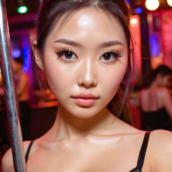 Tags: 21872187, SDXL
{"3": {"inputs": {"seed": 831865987127986, "steps": 64, "cfg": 6.01, "sampler_name": "dpmpp_2m", "scheduler": "karras", "denoise": 1.0, "model": ["27", 0], "positive": ["6", 0], "negative": ["7", 0], "latent_image": ["5", 0]}, "class_type": "KSampler"}, "4": {"inputs": {"ckpt_name": "juggernautxl.safetensors"}, "class_type": "CheckpointLoaderSimple"}, "5": {"inputs": {"width": 1024, "height": 1024, "batch_size": 1}, "class_type": "EmptyLatentImage"}, "6": {"inputs": {"text": "27 year old girl, (taiwanese:1.11), (ukrainian:1.05), (irish:1.07), (eyelashes:1.12), (seductive pose:1.12), (temptress:1.12), (cute:1.09), (slim:0.98), (idol:0.96), (seductive facial expression:1.00), (double eyelids:1.02), (sexy lips:1.06), (blush:1.14), (beautiful eyes:1.00), (in a seductive pose:1.08), (large perky breasts:1.04), (cleavage:0.99), (thigh gap:1.13), (a pole dancer:1.12) at a night club, (film:1.01), (detailed skin:1.05), (candid cinema:1.03), (portra:1.03), (natural looking skin:1.00), (skin fuzz:1.05), (textured skin:1.08), (soft lighting:1.01), (RAW:1.06)", "clip": ["27", 1]}, "class_type": "CLIPTextEncode"}, "7": {"inputs": {"text": "(open mouth:1.09), (bad hands:1.12), (twisted:1.10), (watermark:1.05), (distorted:1.10), (worst quality:1.06), (low resolution:1.05)", "clip": ["27", 1]}, "class_type": "CLIPTextEncode"}, "8": {"inputs": {"samples": ["3", 0], "vae": ["4", 2]}, "class_type": "VAEDecode"}, "25": {"inputs": {"lora_name": "nudify_xl.safetensors", "strength_model": 0.23, "strength_clip": 0.02, "model": ["4", 0], "clip": ["4", 1]}, "class_type": "LoraLoader"}, "26": {"inputs": {"lora_name": "shirtlift_SDXL_v2.safetensors", "strength_model": 0.07, "strength_clip": 0.15, "model": ["25", 0], "clip": ["25", 1]}, "class_type": "LoraLoader"}, "27": {"inputs": {"lora_name": "PerfectEyesXL.safetensors", "strength_model": 0.03, "strength_clip": 0.09, "model": ["26", 0], "clip": ["26", 1]}, "class_type": "LoraLoader"}, "30": {"inputs": {"model_name": "4x_NMKD-Superscale-SP_178000_G.pth"}, "class_type": "UpscaleModelLoader"}, "31": {"inputs": {"upscale_model": ["30", 0], "image": ["8", 0]}, "class_type": "ImageUpscaleWithModel"}, "32": {"inputs": {"upscale_method": "lanczos", "scale_by": 0.5, "image": ["31", 0]}, "class_type": "ImageScaleBy"}, "33": {"inputs": {"pixels": ["32", 0], "vae": ["4", 2]}, "class_type": "VAEEncode"}, "34": {"inputs": {"seed": 831865987127986, "steps": 64, "cfg": 6.01, "sampler_name": "dpmpp_2m", "scheduler": "karras", "denoise": 0.3, "model": ["27", 0], "positive": ["6", 0], "negative": ["7", 0], "latent_image": ["33", 0]}, "class_type": "KSampler"}, "36": {"inputs": {"samples": ["34", 0], "vae": ["4", 2]}, "class_type": "VAEDecode"}, "39": {"inputs": {"filename_prefix": "comfyapi-1716221218496", "images": ["36", 0]}, "class_type": "SaveImage"}}