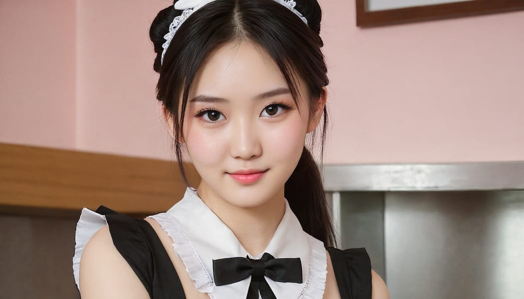 Tags: 21872187, SDXL
{"3": {"inputs": {"seed": 360532192158558, "steps": 32, "cfg": 5.59, "sampler_name": "dpmpp_2m", "scheduler": "karras", "denoise": 1.0, "model": ["27", 0], "positive": ["6", 0], "negative": ["7", 0], "latent_image": ["5", 0]}, "class_type": "KSampler"}, "4": {"inputs": {"ckpt_name": "juggernautXL_v8Rundiffusion.safetensors"}, "class_type": "CheckpointLoaderSimple"}, "5": {"inputs": {"width": 1344, "height": 768, "batch_size": 1}, "class_type": "EmptyLatentImage"}, "6": {"inputs": {"text": "24 year old girl, (chinese:1.14), (sexy lips:1.00), (slim:1.02), (seductive facial expression:1.04), (eyelashes:1.02), (idol:0.99), (double eyelids:0.98), (pale skin:0.99), (detailed face:1.09), (blush:1.04), (beautiful eyes:1.12), (seductive pose:0.96), (cute:1.10), (perky ass:0.95), (exposed ass:0.97), (looking back:1.12), (sexy ass:1.08), (thigh gap:1.06), in a (skimpy maid costume:1.02) working at a maid cafe, choker, bowtie, headband, pleated skirt, (detailed skin:1.05), (skin fuzz:1.06), (portra:1.07), (textured skin:1.04), (candid cinema:1.08), (RAW:1.06), (natural looking skin:1.07), (film:1.03), (soft lighting:1.08)", "clip": ["27", 1]}, "class_type": "CLIPTextEncode"}, "7": {"inputs": {"text": "(twisted:1.12), (worst quality:1.08), (open mouth:1.07), (bad hands:1.11), (low resolution:1.05), (distorted:1.06)", "clip": ["27", 1]}, "class_type": "CLIPTextEncode"}, "8": {"inputs": {"samples": ["3", 0], "vae": ["4", 2]}, "class_type": "VAEDecode"}, "25": {"inputs": {"lora_name": "nudify_xl.safetensors", "strength_model": 0.18, "strength_clip": 0.17, "model": ["4", 0], "clip": ["4", 1]}, "class_type": "LoraLoader"}, "26": {"inputs": {"lora_name": "shirtlift_SDXL_v2.safetensors", "strength_model": 0.02, "strength_clip": 0.06, "model": ["25", 0], "clip": ["25", 1]}, "class_type": "LoraLoader"}, "27": {"inputs": {"lora_name": "PerfectEyesXL.safetensors", "strength_model": 0.14, "strength_clip": 0.09, "model": ["26", 0], "clip": ["26", 1]}, "class_type": "LoraLoader"}, "30": {"inputs": {"model_name": "4x_NMKD-Superscale-SP_178000_G.pth"}, "class_type": "UpscaleModelLoader"}, "31": {"inputs": {"upscale_model": ["30", 0], "image": ["8", 0]}, "class_type": "ImageUpscaleWithModel"}, "32": {"inputs": {"upscale_method": "lanczos", "scale_by": 0.5, "image": ["31", 0]}, "class_type": "ImageScaleBy"}, "33": {"inputs": {"pixels": ["32", 0], "vae": ["4", 2]}, "class_type": "VAEEncode"}, "34": {"inputs": {"seed": 360532192158558, "steps": 32, "cfg": 5.59, "sampler_name": "dpmpp_2m", "scheduler": "karras", "denoise": 0.3, "model": ["27", 0], "positive": ["6", 0], "negative": ["7", 0], "latent_image": ["33", 0]}, "class_type": "KSampler"}, "36": {"inputs": {"samples": ["34", 0], "vae": ["4", 2]}, "class_type": "VAEDecode"}, "39": {"inputs": {"filename_prefix": "comfyapi-1707433850408", "images": ["36", 0]}, "class_type": "SaveImage"}}