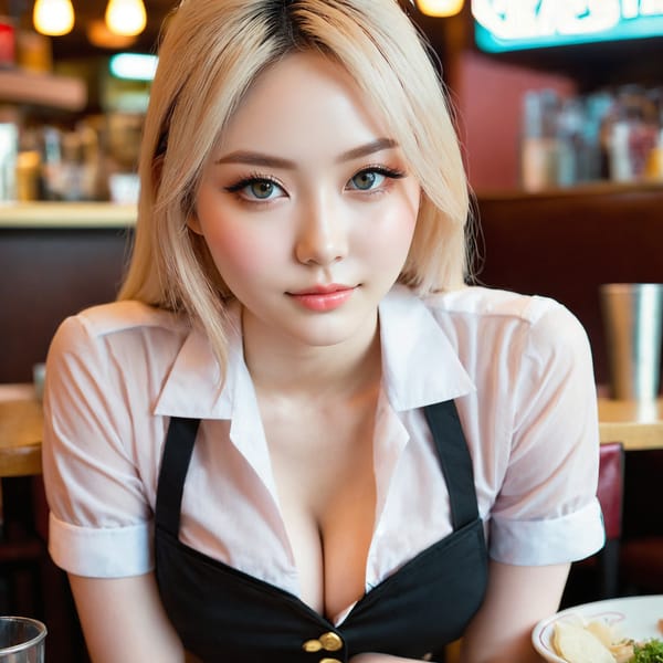 Tags: 21872187, SDXL
{"3": {"inputs": {"seed": 981868625476777, "steps": 64, "cfg": 7.97, "sampler_name": "dpmpp_2m", "scheduler": "karras", "denoise": 1.0, "model": ["27", 0], "positive": ["6", 0], "negative": ["7", 0], "latent_image": ["5", 0]}, "class_type": "KSampler"}, "4": {"inputs": {"ckpt_name": "juggernautxl.safetensors"}, "class_type": "CheckpointLoaderSimple"}, "5": {"inputs": {"width": 1024, "height": 1024, "batch_size": 1}, "class_type": "EmptyLatentImage"}, "6": {"inputs": {"text": "25 year old girl, (detailed face:1.07), (blush:1.02), (beautiful eyes:1.14), (seductive pose:0.97), (eyelashes:1.01), (cute:1.01), (idol:1.08), (double eyelids:0.95), (slim:1.08), (sexy lips:1.05), (pale skin:1.13), (temptress:1.07), (seductive facial expression:1.07), (in a seductive pose:1.06), (large perky breasts:1.02), (cleavage:0.96), (thigh gap:1.14), (a waitress in uniform:1.11) working at a restaurant, (portra:1.09), (soft lighting:1.06), (natural looking skin:1.04), (candid cinema:1.05), (textured skin:1.06), (detailed skin:1.00), (skin fuzz:1.01), (film:1.05), (RAW:1.07)", "clip": ["27", 1]}, "class_type": "CLIPTextEncode"}, "7": {"inputs": {"text": "(worst quality:1.13), (watermark:1.05), (distorted:1.12), (bad hands:1.10), (open mouth:1.07), (twisted:1.08), (low resolution:1.11)", "clip": ["27", 1]}, "class_type": "CLIPTextEncode"}, "8": {"inputs": {"samples": ["3", 0], "vae": ["4", 2]}, "class_type": "VAEDecode"}, "25": {"inputs": {"lora_name": "nudify_xl.safetensors", "strength_model": 0.04, "strength_clip": 0.15, "model": ["4", 0], "clip": ["4", 1]}, "class_type": "LoraLoader"}, "26": {"inputs": {"lora_name": "shirtlift_SDXL_v2.safetensors", "strength_model": 0.02, "strength_clip": 0.18, "model": ["25", 0], "clip": ["25", 1]}, "class_type": "LoraLoader"}, "27": {"inputs": {"lora_name": "PerfectEyesXL.safetensors", "strength_model": 0.17, "strength_clip": 0.01, "model": ["26", 0], "clip": ["26", 1]}, "class_type": "LoraLoader"}, "30": {"inputs": {"model_name": "4x_NMKD-Superscale-SP_178000_G.pth"}, "class_type": "UpscaleModelLoader"}, "31": {"inputs": {"upscale_model": ["30", 0], "image": ["8", 0]}, "class_type": "ImageUpscaleWithModel"}, "32": {"inputs": {"upscale_method": "lanczos", "scale_by": 0.5, "image": ["31", 0]}, "class_type": "ImageScaleBy"}, "33": {"inputs": {"pixels": ["32", 0], "vae": ["4", 2]}, "class_type": "VAEEncode"}, "34": {"inputs": {"seed": 981868625476777, "steps": 64, "cfg": 7.97, "sampler_name": "dpmpp_2m", "scheduler": "karras", "denoise": 0.3, "model": ["27", 0], "positive": ["6", 0], "negative": ["7", 0], "latent_image": ["33", 0]}, "class_type": "KSampler"}, "36": {"inputs": {"samples": ["34", 0], "vae": ["4", 2]}, "class_type": "VAEDecode"}, "39": {"inputs": {"filename_prefix": "comfyapi-1733753334658", "images": ["36", 0]}, "class_type": "SaveImage"}}